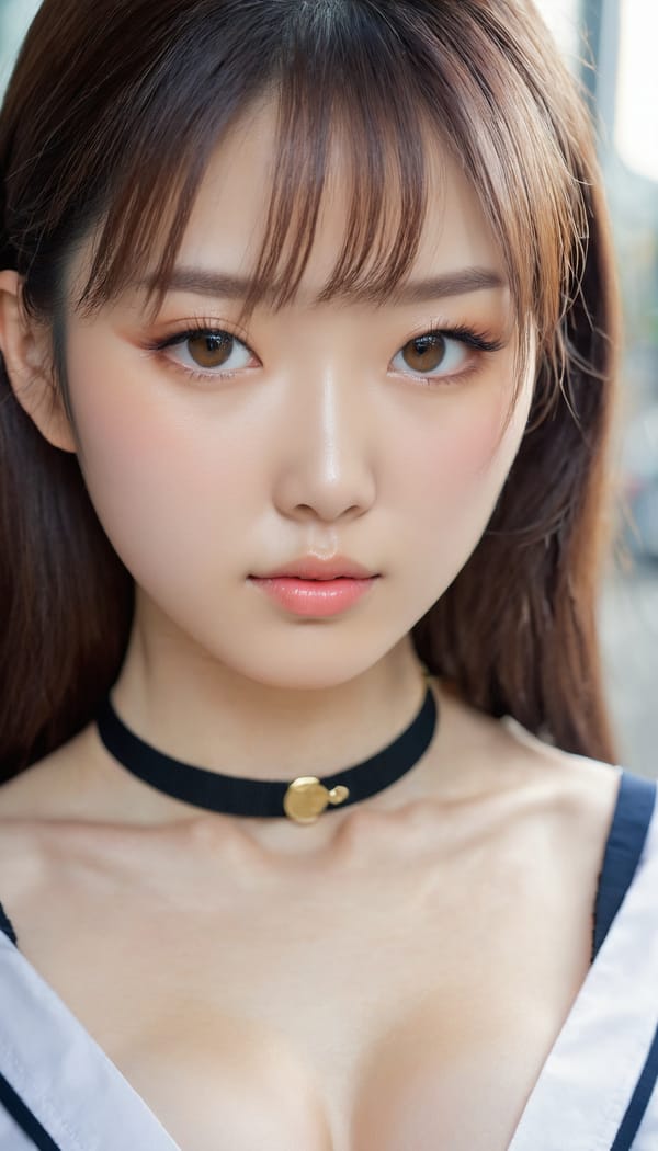 Tags: 21872187, SDXL
{"3": {"inputs": {"seed": 717834364371648, "steps": 32, "cfg": 6.89, "sampler_name": "dpmpp_2m", "scheduler": "karras", "denoise": 1.0, "model": ["27", 0], "positive": ["6", 0], "negative": ["7", 0], "latent_image": ["5", 0]}, "class_type": "KSampler"}, "4": {"inputs": {"ckpt_name": "juggernautxl.safetensors"}, "class_type": "CheckpointLoaderSimple"}, "5": {"inputs": {"width": 768, "height": 1344, "batch_size": 1}, "class_type": "EmptyLatentImage"}, "6": {"inputs": {"text": "21 year old girl, (japanese:1.05), (russian:0.95), (korean:1.03), (seductive pose:0.95), (temptress:1.00), (cute:1.08), (pale skin:1.06), (blush:1.06), (slim:0.97), (double eyelids:0.98), (beautiful eyes:1.04), (eyelashes:1.01), (seductive facial expression:1.07), (idol:1.00), (sexy lips:1.13), (in a seductive pose:1.06), (large perky breasts:0.97), (cleavage:1.05), (thigh gap:1.07), (school uniform:1.01), choker, busy street, (film:1.00), (portra:1.07), (detailed skin:1.05), (skin fuzz:1.01), (RAW:1.03), (textured skin:1.01), (natural looking skin:1.00), (candid cinema:1.07), (soft lighting:1.06)", "clip": ["27", 1]}, "class_type": "CLIPTextEncode"}, "7": {"inputs": {"text": "(low resolution:1.06), (twisted:1.12), (distorted:1.08), (open mouth:1.06), (watermark:1.14), (worst quality:1.12), (bad hands:1.14)", "clip": ["27", 1]}, "class_type": "CLIPTextEncode"}, "8": {"inputs": {"samples": ["3", 0], "vae": ["4", 2]}, "class_type": "VAEDecode"}, "25": {"inputs": {"lora_name": "nudify_xl.safetensors", "strength_model": 0.04, "strength_clip": 0.23, "model": ["4", 0], "clip": ["4", 1]}, "class_type": "LoraLoader"}, "26": {"inputs": {"lora_name": "shirtlift_SDXL_v2.safetensors", "strength_model": 0.16, "strength_clip": 0.01, "model": ["25", 0], "clip": ["25", 1]}, "class_type": "LoraLoader"}, "27": {"inputs": {"lora_name": "PerfectEyesXL.safetensors", "strength_model": 0.08, "strength_clip": 0.13, "model": ["26", 0], "clip": ["26", 1]}, "class_type": "LoraLoader"}, "30": {"inputs": {"model_name": "4x_NMKD-Superscale-SP_178000_G.pth"}, "class_type": "UpscaleModelLoader"}, "31": {"inputs": {"upscale_model": ["30", 0], "image": ["8", 0]}, "class_type": "ImageUpscaleWithModel"}, "32": {"inputs": {"upscale_method": "lanczos", "scale_by": 0.5, "image": ["31", 0]}, "class_type": "ImageScaleBy"}, "33": {"inputs": {"pixels": ["32", 0], "vae": ["4", 2]}, "class_type": "VAEEncode"}, "34": {"inputs": {"seed": 717834364371648, "steps": 32, "cfg": 6.89, "sampler_name": "dpmpp_2m", "scheduler": "karras", "denoise": 0.3, "model": ["27", 0], "positive": ["6", 0], "negative": ["7", 0], "latent_image": ["33", 0]}, "class_type": "KSampler"}, "36": {"inputs": {"samples": ["34", 0], "vae": ["4", 2]}, "class_type": "VAEDecode"}, "39": {"inputs": {"filename_prefix": "comfyapi-1724455330586", "images": ["36", 0]}, "class_type": "SaveImage"}}