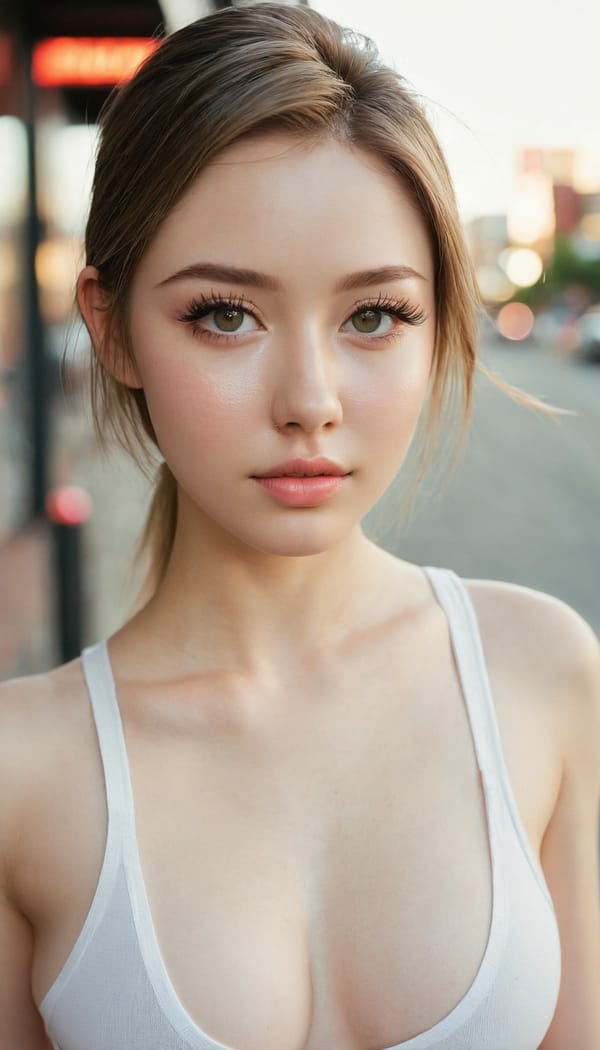 Tags: 21872187, SDXL
{"3": {"inputs": {"seed": 737946812635348, "steps": 64, "cfg": 6.15, "sampler_name": "dpmpp_2m", "scheduler": "karras", "denoise": 1.0, "model": ["27", 0], "positive": ["6", 0], "negative": ["7", 0], "latent_image": ["5", 0]}, "class_type": "KSampler"}, "4": {"inputs": {"ckpt_name": "juggernautxl.safetensors"}, "class_type": "CheckpointLoaderSimple"}, "5": {"inputs": {"width": 768, "height": 1344, "batch_size": 1}, "class_type": "EmptyLatentImage"}, "6": {"inputs": {"text": "24 year old girl, (sexy lips:1.07), (seductive facial expression:1.06), (pale skin:0.98), (slim:1.04), (detailed face:1.06), (temptress:0.98), (eyelashes:1.04), (seductive pose:1.03), (idol:0.97), (double eyelids:1.02), (blush:1.00), (cute:1.07), (perky ass:1.05), (exposed ass:1.09), (looking back:1.13), (sexy ass:1.04), (thigh gap:0.96), (white tanktop:0.98), busy street, (natural looking skin:1.04), (RAW:1.08), (detailed skin:1.05), (soft lighting:1.09), (film:1.00), (textured skin:1.07), (skin fuzz:1.02), (portra:1.05), (candid cinema:1.05)", "clip": ["27", 1]}, "class_type": "CLIPTextEncode"}, "7": {"inputs": {"text": "(worst quality:1.08), (twisted:1.14), (bad hands:1.08), (low resolution:1.13), (distorted:1.08), (watermark:1.07), (open mouth:1.07)", "clip": ["27", 1]}, "class_type": "CLIPTextEncode"}, "8": {"inputs": {"samples": ["3", 0], "vae": ["4", 2]}, "class_type": "VAEDecode"}, "25": {"inputs": {"lora_name": "nudify_xl.safetensors", "strength_model": 0.2, "strength_clip": 0.21, "model": ["4", 0], "clip": ["4", 1]}, "class_type": "LoraLoader"}, "26": {"inputs": {"lora_name": "shirtlift_SDXL_v2.safetensors", "strength_model": 0.02, "strength_clip": 0.11, "model": ["25", 0], "clip": ["25", 1]}, "class_type": "LoraLoader"}, "27": {"inputs": {"lora_name": "PerfectEyesXL.safetensors", "strength_model": 0.12, "strength_clip": 0.12, "model": ["26", 0], "clip": ["26", 1]}, "class_type": "LoraLoader"}, "30": {"inputs": {"model_name": "4x_NMKD-Superscale-SP_178000_G.pth"}, "class_type": "UpscaleModelLoader"}, "31": {"inputs": {"upscale_model": ["30", 0], "image": ["8", 0]}, "class_type": "ImageUpscaleWithModel"}, "32": {"inputs": {"upscale_method": "lanczos", "scale_by": 0.5, "image": ["31", 0]}, "class_type": "ImageScaleBy"}, "33": {"inputs": {"pixels": ["32", 0], "vae": ["4", 2]}, "class_type": "VAEEncode"}, "34": {"inputs": {"seed": 737946812635348, "steps": 64, "cfg": 6.15, "sampler_name": "dpmpp_2m", "scheduler": "karras", "denoise": 0.3, "model": ["27", 0], "positive": ["6", 0], "negative": ["7", 0], "latent_image": ["33", 0]}, "class_type": "KSampler"}, "36": {"inputs": {"samples": ["34", 0], "vae": ["4", 2]}, "class_type": "VAEDecode"}, "39": {"inputs": {"filename_prefix": "comfyapi-1716524736874", "images": ["36", 0]}, "class_type": "SaveImage"}}