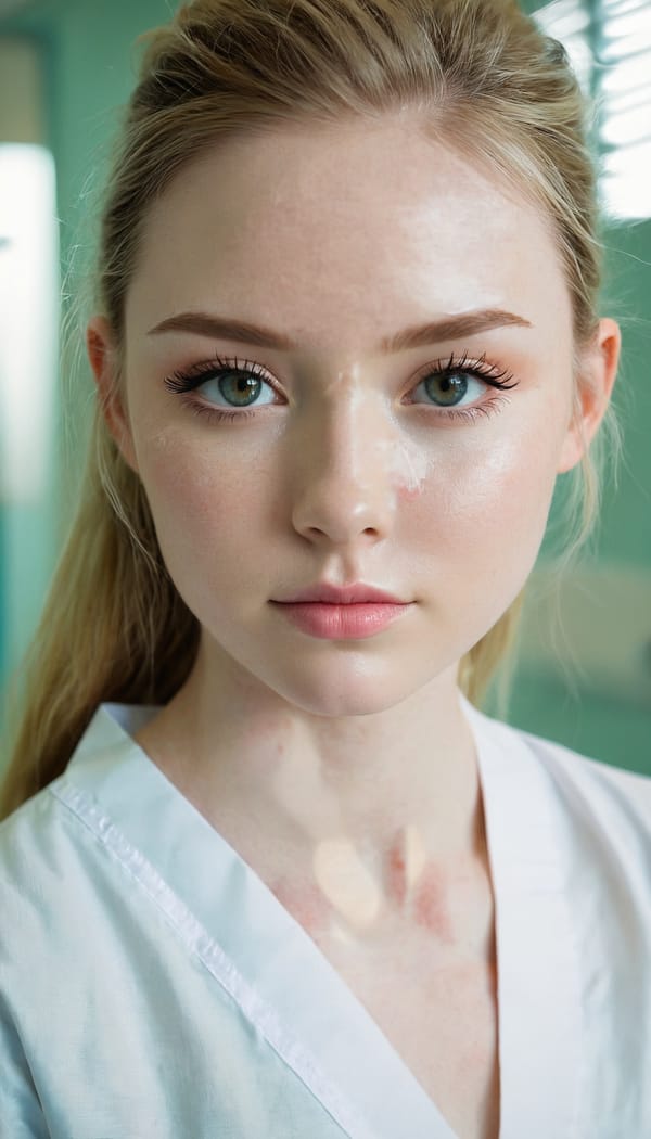 Tags: 21872187, SDXL
{"3": {"inputs": {"seed": 620051451339760, "steps": 32, "cfg": 7.72, "sampler_name": "dpmpp_2m", "scheduler": "karras", "denoise": 1.0, "model": ["27", 0], "positive": ["6", 0], "negative": ["7", 0], "latent_image": ["5", 0]}, "class_type": "KSampler"}, "4": {"inputs": {"ckpt_name": "juggernautxl.safetensors"}, "class_type": "CheckpointLoaderSimple"}, "5": {"inputs": {"width": 768, "height": 1344, "batch_size": 1}, "class_type": "EmptyLatentImage"}, "6": {"inputs": {"text": "27 year old girl, (irish:1.08), (temptress:0.98), (blush:0.97), (idol:0.99), (detailed face:1.04), (eyelashes:1.04), (double eyelids:0.99), (seductive facial expression:1.13), (seductive pose:0.97), (slim:1.12), (sexy lips:0.95), (cute:1.10), (pale skin:1.13), (beautiful eyes:0.98), (perky ass:0.96), (exposed ass:0.99), (looking back:0.99), (sexy ass:1.12), (thigh gap:1.04), (nurse in uniform:1.10) working in a hospital ward, (detailed skin:1.08), (soft lighting:1.04), (film:1.04), (natural looking skin:1.00), (RAW:1.09), (textured skin:1.08), (portra:1.01), (candid cinema:1.04), (skin fuzz:1.02)", "clip": ["27", 1]}, "class_type": "CLIPTextEncode"}, "7": {"inputs": {"text": "(low resolution:1.05), (twisted:1.13), (bad hands:1.12), (worst quality:1.07), (open mouth:1.10), (distorted:1.10), (watermark:1.10)", "clip": ["27", 1]}, "class_type": "CLIPTextEncode"}, "8": {"inputs": {"samples": ["3", 0], "vae": ["4", 2]}, "class_type": "VAEDecode"}, "25": {"inputs": {"lora_name": "nudify_xl.safetensors", "strength_model": 0.25, "strength_clip": 0.12, "model": ["4", 0], "clip": ["4", 1]}, "class_type": "LoraLoader"}, "26": {"inputs": {"lora_name": "shirtlift_SDXL_v2.safetensors", "strength_model": 0.18, "strength_clip": 0.02, "model": ["25", 0], "clip": ["25", 1]}, "class_type": "LoraLoader"}, "27": {"inputs": {"lora_name": "PerfectEyesXL.safetensors", "strength_model": 0.02, "strength_clip": 0.13, "model": ["26", 0], "clip": ["26", 1]}, "class_type": "LoraLoader"}, "30": {"inputs": {"model_name": "4x_NMKD-Superscale-SP_178000_G.pth"}, "class_type": "UpscaleModelLoader"}, "31": {"inputs": {"upscale_model": ["30", 0], "image": ["8", 0]}, "class_type": "ImageUpscaleWithModel"}, "32": {"inputs": {"upscale_method": "lanczos", "scale_by": 0.5, "image": ["31", 0]}, "class_type": "ImageScaleBy"}, "33": {"inputs": {"pixels": ["32", 0], "vae": ["4", 2]}, "class_type": "VAEEncode"}, "34": {"inputs": {"seed": 620051451339760, "steps": 32, "cfg": 7.72, "sampler_name": "dpmpp_2m", "scheduler": "karras", "denoise": 0.3, "model": ["27", 0], "positive": ["6", 0], "negative": ["7", 0], "latent_image": ["33", 0]}, "class_type": "KSampler"}, "36": {"inputs": {"samples": ["34", 0], "vae": ["4", 2]}, "class_type": "VAEDecode"}, "39": {"inputs": {"filename_prefix": "comfyapi-1724932911420", "images": ["36", 0]}, "class_type": "SaveImage"}}