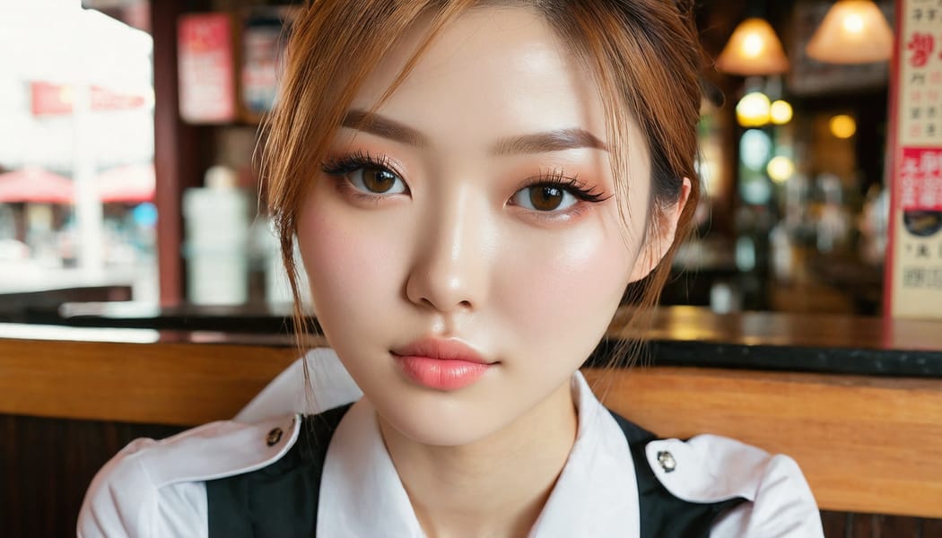 Tags: 21872187, SDXL
{"3": {"inputs": {"seed": 621769939349523, "steps": 64, "cfg": 7.08, "sampler_name": "dpmpp_2m", "scheduler": "karras", "denoise": 1.0, "model": ["27", 0], "positive": ["6", 0], "negative": ["7", 0], "latent_image": ["5", 0]}, "class_type": "KSampler"}, "4": {"inputs": {"ckpt_name": "juggernautxl.safetensors"}, "class_type": "CheckpointLoaderSimple"}, "5": {"inputs": {"width": 1344, "height": 768, "batch_size": 1}, "class_type": "EmptyLatentImage"}, "6": {"inputs": {"text": "21 year old girl, (irish:0.99), (korean:1.00), (japanese:1.03), (russian:1.06), (sexy lips:1.11), (beautiful eyes:1.08), (seductive facial expression:1.03), (blush:1.01), (pale skin:1.07), (slim:1.06), (eyelashes:1.01), (double eyelids:1.09), (detailed face:1.03), (seductive pose:0.97), (cute:1.01), (temptress:1.06), (in a seductive pose:1.02), (large perky breasts:1.08), (cleavage:0.95), (thigh gap:1.08), (a waitress in uniform:1.07) working at a restaurant, (natural looking skin:1.06), (detailed skin:1.02), (RAW:1.03), (textured skin:1.01), (skin fuzz:1.05), (candid cinema:1.01), (portra:1.07), (film:1.07), (soft lighting:1.03)", "clip": ["27", 1]}, "class_type": "CLIPTextEncode"}, "7": {"inputs": {"text": "(distorted:1.12), (watermark:1.06), (low resolution:1.10), (twisted:1.13), (open mouth:1.12), (worst quality:1.10), (bad hands:1.10)", "clip": ["27", 1]}, "class_type": "CLIPTextEncode"}, "8": {"inputs": {"samples": ["3", 0], "vae": ["4", 2]}, "class_type": "VAEDecode"}, "25": {"inputs": {"lora_name": "nudify_xl.safetensors", "strength_model": 0.06, "strength_clip": 0.03, "model": ["4", 0], "clip": ["4", 1]}, "class_type": "LoraLoader"}, "26": {"inputs": {"lora_name": "shirtlift_SDXL_v2.safetensors", "strength_model": 0.07, "strength_clip": 0.02, "model": ["25", 0], "clip": ["25", 1]}, "class_type": "LoraLoader"}, "27": {"inputs": {"lora_name": "PerfectEyesXL.safetensors", "strength_model": 0.14, "strength_clip": 0.17, "model": ["26", 0], "clip": ["26", 1]}, "class_type": "LoraLoader"}, "30": {"inputs": {"model_name": "4x_NMKD-Superscale-SP_178000_G.pth"}, "class_type": "UpscaleModelLoader"}, "31": {"inputs": {"upscale_model": ["30", 0], "image": ["8", 0]}, "class_type": "ImageUpscaleWithModel"}, "32": {"inputs": {"upscale_method": "lanczos", "scale_by": 0.5, "image": ["31", 0]}, "class_type": "ImageScaleBy"}, "33": {"inputs": {"pixels": ["32", 0], "vae": ["4", 2]}, "class_type": "VAEEncode"}, "34": {"inputs": {"seed": 621769939349523, "steps": 64, "cfg": 7.08, "sampler_name": "dpmpp_2m", "scheduler": "karras", "denoise": 0.3, "model": ["27", 0], "positive": ["6", 0], "negative": ["7", 0], "latent_image": ["33", 0]}, "class_type": "KSampler"}, "36": {"inputs": {"samples": ["34", 0], "vae": ["4", 2]}, "class_type": "VAEDecode"}, "39": {"inputs": {"filename_prefix": "comfyapi-1714276826794", "images": ["36", 0]}, "class_type": "SaveImage"}}