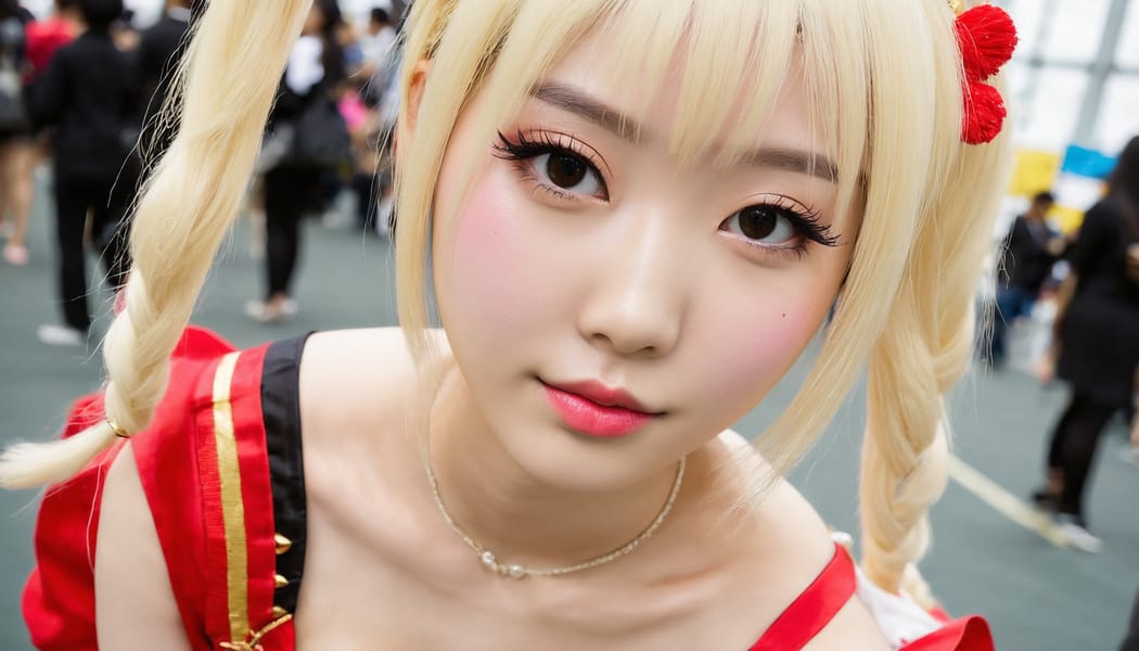 Tags: 21872187, SDXL
{"3": {"inputs": {"seed": 700248744267655, "steps": 64, "cfg": 6.47, "sampler_name": "dpmpp_2m", "scheduler": "karras", "denoise": 1.0, "model": ["27", 0], "positive": ["6", 0], "negative": ["7", 0], "latent_image": ["5", 0]}, "class_type": "KSampler"}, "4": {"inputs": {"ckpt_name": "juggernautxl.safetensors"}, "class_type": "CheckpointLoaderSimple"}, "5": {"inputs": {"width": 1344, "height": 768, "batch_size": 1}, "class_type": "EmptyLatentImage"}, "6": {"inputs": {"text": "28 year old girl, (chinese:1.09), (pale skin:0.96), (slim:0.97), (sexy lips:1.10), (detailed face:1.14), (temptress:1.03), (seductive pose:0.96), (beautiful eyes:1.06), (double eyelids:1.04), (idol:1.01), (seductive facial expression:1.00), (blush:1.09), (cute:1.12), (eyelashes:1.00), (perky ass:1.03), (exposed ass:0.96), (looking back:1.11), (sexy ass:1.07), (thigh gap:1.04), (in a cosplay:0.95) at comiket posing for camera, (film:1.08), (candid cinema:1.04), (natural looking skin:1.01), (detailed skin:1.03), (soft lighting:1.00), (textured skin:1.07), (portra:1.02), (RAW:1.05), (skin fuzz:1.00)", "clip": ["27", 1]}, "class_type": "CLIPTextEncode"}, "7": {"inputs": {"text": "(bad hands:1.14), (distorted:1.13), (twisted:1.06), (open mouth:1.14), (worst quality:1.11), (low resolution:1.05), (watermark:1.08)", "clip": ["27", 1]}, "class_type": "CLIPTextEncode"}, "8": {"inputs": {"samples": ["3", 0], "vae": ["4", 2]}, "class_type": "VAEDecode"}, "25": {"inputs": {"lora_name": "nudify_xl.safetensors", "strength_model": 0.37, "strength_clip": 0.15, "model": ["4", 0], "clip": ["4", 1]}, "class_type": "LoraLoader"}, "26": {"inputs": {"lora_name": "shirtlift_SDXL_v2.safetensors", "strength_model": 0.08, "strength_clip": 0.17, "model": ["25", 0], "clip": ["25", 1]}, "class_type": "LoraLoader"}, "27": {"inputs": {"lora_name": "PerfectEyesXL.safetensors", "strength_model": 0.0, "strength_clip": 0.11, "model": ["26", 0], "clip": ["26", 1]}, "class_type": "LoraLoader"}, "30": {"inputs": {"model_name": "4x_NMKD-Superscale-SP_178000_G.pth"}, "class_type": "UpscaleModelLoader"}, "31": {"inputs": {"upscale_model": ["30", 0], "image": ["8", 0]}, "class_type": "ImageUpscaleWithModel"}, "32": {"inputs": {"upscale_method": "lanczos", "scale_by": 0.5, "image": ["31", 0]}, "class_type": "ImageScaleBy"}, "33": {"inputs": {"pixels": ["32", 0], "vae": ["4", 2]}, "class_type": "VAEEncode"}, "34": {"inputs": {"seed": 700248744267655, "steps": 64, "cfg": 6.47, "sampler_name": "dpmpp_2m", "scheduler": "karras", "denoise": 0.3, "model": ["27", 0], "positive": ["6", 0], "negative": ["7", 0], "latent_image": ["33", 0]}, "class_type": "KSampler"}, "36": {"inputs": {"samples": ["34", 0], "vae": ["4", 2]}, "class_type": "VAEDecode"}, "39": {"inputs": {"filename_prefix": "comfyapi-1718931798335", "images": ["36", 0]}, "class_type": "SaveImage"}}