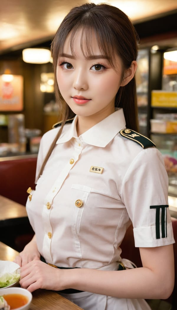 Tags: 21872187, SDXL
{"3": {"inputs": {"seed": 295967091937601, "steps": 32, "cfg": 5.23, "sampler_name": "dpmpp_2m", "scheduler": "karras", "denoise": 1.0, "model": ["27", 0], "positive": ["6", 0], "negative": ["7", 0], "latent_image": ["5", 0]}, "class_type": "KSampler"}, "4": {"inputs": {"ckpt_name": "juggernautxl.safetensors"}, "class_type": "CheckpointLoaderSimple"}, "5": {"inputs": {"width": 768, "height": 1344, "batch_size": 1}, "class_type": "EmptyLatentImage"}, "6": {"inputs": {"text": "22 year old girl, (japanese:1.12), (irish:1.13), (temptress:0.98), (beautiful eyes:1.05), (cute:1.06), (blush:1.11), (eyelashes:1.09), (idol:0.99), (seductive facial expression:0.97), (detailed face:1.09), (double eyelids:1.01), (seductive pose:1.10), (pale skin:1.08), (perky ass:1.01), (exposed ass:1.08), (looking back:1.08), (sexy ass:1.08), (thigh gap:1.14), (a waitress in uniform:0.95) working at a restaurant, (RAW:1.01), (natural looking skin:1.01), (film:1.01), (portra:1.00), (skin fuzz:1.04), (textured skin:1.09), (soft lighting:1.00), (detailed skin:1.00), (candid cinema:1.04)", "clip": ["27", 1]}, "class_type": "CLIPTextEncode"}, "7": {"inputs": {"text": "(watermark:1.13), (distorted:1.09), (bad hands:1.09), (open mouth:1.11), (twisted:1.06), (low resolution:1.08), (worst quality:1.12)", "clip": ["27", 1]}, "class_type": "CLIPTextEncode"}, "8": {"inputs": {"samples": ["3", 0], "vae": ["4", 2]}, "class_type": "VAEDecode"}, "25": {"inputs": {"lora_name": "nudify_xl.safetensors", "strength_model": 0.24, "strength_clip": 0.23, "model": ["4", 0], "clip": ["4", 1]}, "class_type": "LoraLoader"}, "26": {"inputs": {"lora_name": "shirtlift_SDXL_v2.safetensors", "strength_model": 0.17, "strength_clip": 0.1, "model": ["25", 0], "clip": ["25", 1]}, "class_type": "LoraLoader"}, "27": {"inputs": {"lora_name": "PerfectEyesXL.safetensors", "strength_model": 0.09, "strength_clip": 0.14, "model": ["26", 0], "clip": ["26", 1]}, "class_type": "LoraLoader"}, "30": {"inputs": {"model_name": "4x_NMKD-Superscale-SP_178000_G.pth"}, "class_type": "UpscaleModelLoader"}, "31": {"inputs": {"upscale_model": ["30", 0], "image": ["8", 0]}, "class_type": "ImageUpscaleWithModel"}, "32": {"inputs": {"upscale_method": "lanczos", "scale_by": 0.5, "image": ["31", 0]}, "class_type": "ImageScaleBy"}, "33": {"inputs": {"pixels": ["32", 0], "vae": ["4", 2]}, "class_type": "VAEEncode"}, "34": {"inputs": {"seed": 295967091937601, "steps": 32, "cfg": 5.23, "sampler_name": "dpmpp_2m", "scheduler": "karras", "denoise": 0.3, "model": ["27", 0], "positive": ["6", 0], "negative": ["7", 0], "latent_image": ["33", 0]}, "class_type": "KSampler"}, "36": {"inputs": {"samples": ["34", 0], "vae": ["4", 2]}, "class_type": "VAEDecode"}, "39": {"inputs": {"filename_prefix": "comfyapi-1713330893207", "images": ["36", 0]}, "class_type": "SaveImage"}}