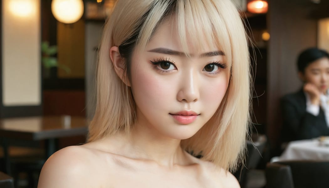 Tags: 21872187, SDXL
{"3": {"inputs": {"seed": 657637291215463, "steps": 64, "cfg": 5.64, "sampler_name": "dpmpp_2m", "scheduler": "karras", "denoise": 1.0, "model": ["27", 0], "positive": ["6", 0], "negative": ["7", 0], "latent_image": ["5", 0]}, "class_type": "KSampler"}, "4": {"inputs": {"ckpt_name": "juggernautxl.safetensors"}, "class_type": "CheckpointLoaderSimple"}, "5": {"inputs": {"width": 1344, "height": 768, "batch_size": 1}, "class_type": "EmptyLatentImage"}, "6": {"inputs": {"text": "26 year old girl, (japanese:1.14), (cute:1.06), (seductive facial expression:1.00), (slim:1.10), (eyelashes:0.95), (beautiful eyes:0.96), (blush:1.11), (idol:1.07), (temptress:1.10), (pale skin:1.01), (seductive pose:1.05), (double eyelids:1.01), (sexy lips:1.09), (perky ass:1.13), (exposed ass:1.11), (looking back:0.95), (sexy ass:1.11), (thigh gap:1.05), (wearing a little black dress:0.97) at a fine dining restaurant, (skin fuzz:1.06), (candid cinema:1.06), (natural looking skin:1.09), (film:1.03), (RAW:1.01), (detailed skin:1.07), (textured skin:1.09), (soft lighting:1.02), (portra:1.04)", "clip": ["27", 1]}, "class_type": "CLIPTextEncode"}, "7": {"inputs": {"text": "(worst quality:1.10), (bad hands:1.05), (watermark:1.10), (twisted:1.07), (distorted:1.06), (open mouth:1.11), (low resolution:1.11)", "clip": ["27", 1]}, "class_type": "CLIPTextEncode"}, "8": {"inputs": {"samples": ["3", 0], "vae": ["4", 2]}, "class_type": "VAEDecode"}, "25": {"inputs": {"lora_name": "nudify_xl.safetensors", "strength_model": 0.25, "strength_clip": 0.05, "model": ["4", 0], "clip": ["4", 1]}, "class_type": "LoraLoader"}, "26": {"inputs": {"lora_name": "shirtlift_SDXL_v2.safetensors", "strength_model": 0.03, "strength_clip": 0.11, "model": ["25", 0], "clip": ["25", 1]}, "class_type": "LoraLoader"}, "27": {"inputs": {"lora_name": "PerfectEyesXL.safetensors", "strength_model": 0.15, "strength_clip": 0.02, "model": ["26", 0], "clip": ["26", 1]}, "class_type": "LoraLoader"}, "30": {"inputs": {"model_name": "4x_NMKD-Superscale-SP_178000_G.pth"}, "class_type": "UpscaleModelLoader"}, "31": {"inputs": {"upscale_model": ["30", 0], "image": ["8", 0]}, "class_type": "ImageUpscaleWithModel"}, "32": {"inputs": {"upscale_method": "lanczos", "scale_by": 0.5, "image": ["31", 0]}, "class_type": "ImageScaleBy"}, "33": {"inputs": {"pixels": ["32", 0], "vae": ["4", 2]}, "class_type": "VAEEncode"}, "34": {"inputs": {"seed": 657637291215463, "steps": 64, "cfg": 5.64, "sampler_name": "dpmpp_2m", "scheduler": "karras", "denoise": 0.3, "model": ["27", 0], "positive": ["6", 0], "negative": ["7", 0], "latent_image": ["33", 0]}, "class_type": "KSampler"}, "36": {"inputs": {"samples": ["34", 0], "vae": ["4", 2]}, "class_type": "VAEDecode"}, "39": {"inputs": {"filename_prefix": "comfyapi-1714986481644", "images": ["36", 0]}, "class_type": "SaveImage"}}