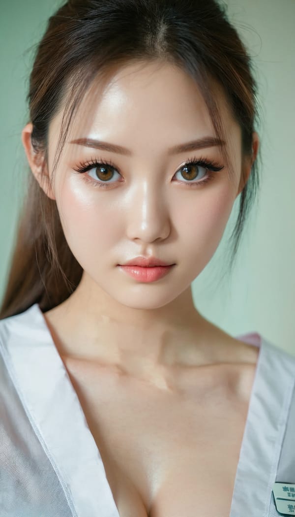 Tags: 21872187, SDXL
{"3": {"inputs": {"seed": 864221354542362, "steps": 32, "cfg": 7.85, "sampler_name": "dpmpp_2m", "scheduler": "karras", "denoise": 1.0, "model": ["27", 0], "positive": ["6", 0], "negative": ["7", 0], "latent_image": ["5", 0]}, "class_type": "KSampler"}, "4": {"inputs": {"ckpt_name": "juggernautxl.safetensors"}, "class_type": "CheckpointLoaderSimple"}, "5": {"inputs": {"width": 768, "height": 1344, "batch_size": 1}, "class_type": "EmptyLatentImage"}, "6": {"inputs": {"text": "24 year old girl, (chinese:0.97), (ukrainian:1.02), (eyelashes:1.14), (beautiful eyes:1.09), (seductive facial expression:1.02), (slim:1.01), (temptress:0.96), (blush:0.97), (detailed face:1.02), (double eyelids:1.00), (cute:0.96), (sexy lips:0.98), (seductive pose:1.08), (idol:1.07), (pale skin:1.08), (in a seductive pose:1.10), (large perky breasts:1.01), (cleavage:1.06), (thigh gap:1.08), (nurse in uniform:1.07) working in a hospital ward, (natural looking skin:1.02), (skin fuzz:1.05), (film:1.03), (soft lighting:1.06), (RAW:1.00), (detailed skin:1.03), (textured skin:1.05), (candid cinema:1.07), (portra:1.07)", "clip": ["27", 1]}, "class_type": "CLIPTextEncode"}, "7": {"inputs": {"text": "(low resolution:1.13), (bad hands:1.10), (open mouth:1.09), (distorted:1.06), (watermark:1.13), (twisted:1.12), (worst quality:1.13)", "clip": ["27", 1]}, "class_type": "CLIPTextEncode"}, "8": {"inputs": {"samples": ["3", 0], "vae": ["4", 2]}, "class_type": "VAEDecode"}, "25": {"inputs": {"lora_name": "nudify_xl.safetensors", "strength_model": 0.35, "strength_clip": 0.22, "model": ["4", 0], "clip": ["4", 1]}, "class_type": "LoraLoader"}, "26": {"inputs": {"lora_name": "shirtlift_SDXL_v2.safetensors", "strength_model": 0.01, "strength_clip": 0.01, "model": ["25", 0], "clip": ["25", 1]}, "class_type": "LoraLoader"}, "27": {"inputs": {"lora_name": "PerfectEyesXL.safetensors", "strength_model": 0.02, "strength_clip": 0.07, "model": ["26", 0], "clip": ["26", 1]}, "class_type": "LoraLoader"}, "30": {"inputs": {"model_name": "4x_NMKD-Superscale-SP_178000_G.pth"}, "class_type": "UpscaleModelLoader"}, "31": {"inputs": {"upscale_model": ["30", 0], "image": ["8", 0]}, "class_type": "ImageUpscaleWithModel"}, "32": {"inputs": {"upscale_method": "lanczos", "scale_by": 0.5, "image": ["31", 0]}, "class_type": "ImageScaleBy"}, "33": {"inputs": {"pixels": ["32", 0], "vae": ["4", 2]}, "class_type": "VAEEncode"}, "34": {"inputs": {"seed": 864221354542362, "steps": 32, "cfg": 7.85, "sampler_name": "dpmpp_2m", "scheduler": "karras", "denoise": 0.3, "model": ["27", 0], "positive": ["6", 0], "negative": ["7", 0], "latent_image": ["33", 0]}, "class_type": "KSampler"}, "36": {"inputs": {"samples": ["34", 0], "vae": ["4", 2]}, "class_type": "VAEDecode"}, "39": {"inputs": {"filename_prefix": "comfyapi-1731057377788", "images": ["36", 0]}, "class_type": "SaveImage"}}