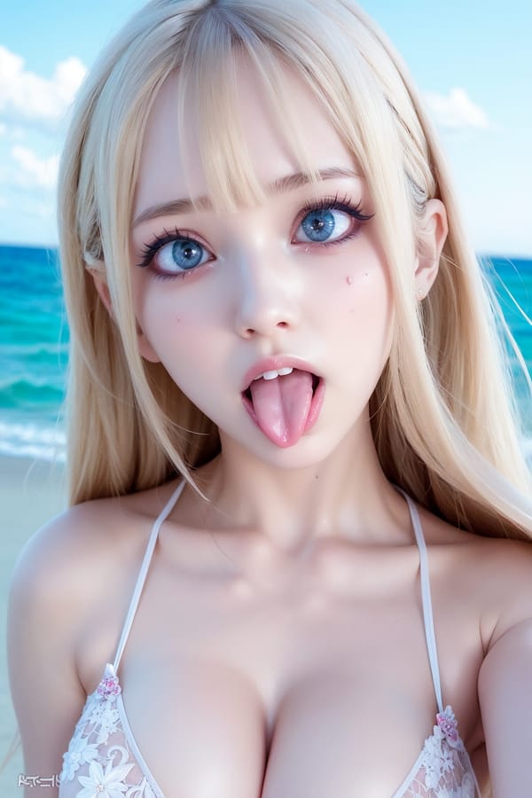 Tags: 21872187
(russian:0.99), beach, (bikini:0.91), <lora:ahegao-x-v4:0.54>, ahegao face, pleasure, extremely detailed eyes, extremely detailed face, cute, sexy lips, seductive smile, eyelashes, pale skin, 4K, RAW, best quality, blush, delicate and beautiful girl, solo
Negative prompt: ugly, (worst quality:2.02)
Steps: 32, Sampler: DPM++ 2M Karras, CFG scale: 6.96, Seed: 674589665, Size: 512x768, Model hash: fc2511737a, Model: chilloutmix_NiPrunedFp32Fix, Seed resize from: -1x-1, Denoising strength: 0.4, Version: v1.2.1, Hires upscale: 2.0, Hires steps: 16, Hires upscaler: ESRGAN_4x