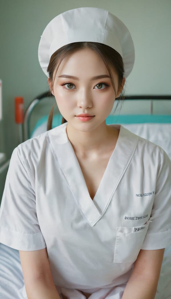 Tags: 21872187, SDXL
{"3": {"inputs": {"seed": 858573730744705, "steps": 32, "cfg": 5.36, "sampler_name": "dpmpp_2m", "scheduler": "karras", "denoise": 1.0, "model": ["27", 0], "positive": ["6", 0], "negative": ["7", 0], "latent_image": ["5", 0]}, "class_type": "KSampler"}, "4": {"inputs": {"ckpt_name": "juggernautxl.safetensors"}, "class_type": "CheckpointLoaderSimple"}, "5": {"inputs": {"width": 768, "height": 1344, "batch_size": 1}, "class_type": "EmptyLatentImage"}, "6": {"inputs": {"text": "20 year old girl, (ukrainian:1.11), (japanese:0.99), (cute:1.00), (beautiful eyes:1.09), (double eyelids:1.03), (eyelashes:0.97), (detailed face:1.05), (slim:1.13), (seductive pose:1.09), (temptress:0.97), (seductive facial expression:0.97), (blush:1.07), (sexy lips:0.98), (pale skin:1.10), (idol:1.12), (perky ass:0.99), (exposed ass:1.02), (looking back:1.01), (sexy ass:1.06), (thigh gap:0.96), (nurse in uniform:1.14) working in a hospital ward, (candid cinema:1.08), (natural looking skin:1.03), (soft lighting:1.05), (RAW:1.04), (portra:1.01), (skin fuzz:1.05), (film:1.09), (textured skin:1.00), (detailed skin:1.05)", "clip": ["27", 1]}, "class_type": "CLIPTextEncode"}, "7": {"inputs": {"text": "(low resolution:1.08), (open mouth:1.07), (worst quality:1.13), (bad hands:1.11), (distorted:1.10), (watermark:1.07), (twisted:1.06)", "clip": ["27", 1]}, "class_type": "CLIPTextEncode"}, "8": {"inputs": {"samples": ["3", 0], "vae": ["4", 2]}, "class_type": "VAEDecode"}, "25": {"inputs": {"lora_name": "nudify_xl.safetensors", "strength_model": 0.12, "strength_clip": 0.36, "model": ["4", 0], "clip": ["4", 1]}, "class_type": "LoraLoader"}, "26": {"inputs": {"lora_name": "shirtlift_SDXL_v2.safetensors", "strength_model": 0.02, "strength_clip": 0.03, "model": ["25", 0], "clip": ["25", 1]}, "class_type": "LoraLoader"}, "27": {"inputs": {"lora_name": "PerfectEyesXL.safetensors", "strength_model": 0.08, "strength_clip": 0.01, "model": ["26", 0], "clip": ["26", 1]}, "class_type": "LoraLoader"}, "30": {"inputs": {"model_name": "4x_NMKD-Superscale-SP_178000_G.pth"}, "class_type": "UpscaleModelLoader"}, "31": {"inputs": {"upscale_model": ["30", 0], "image": ["8", 0]}, "class_type": "ImageUpscaleWithModel"}, "32": {"inputs": {"upscale_method": "lanczos", "scale_by": 0.5, "image": ["31", 0]}, "class_type": "ImageScaleBy"}, "33": {"inputs": {"pixels": ["32", 0], "vae": ["4", 2]}, "class_type": "VAEEncode"}, "34": {"inputs": {"seed": 858573730744705, "steps": 32, "cfg": 5.36, "sampler_name": "dpmpp_2m", "scheduler": "karras", "denoise": 0.3, "model": ["27", 0], "positive": ["6", 0], "negative": ["7", 0], "latent_image": ["33", 0]}, "class_type": "KSampler"}, "36": {"inputs": {"samples": ["34", 0], "vae": ["4", 2]}, "class_type": "VAEDecode"}, "39": {"inputs": {"filename_prefix": "comfyapi-1717323685855", "images": ["36", 0]}, "class_type": "SaveImage"}}