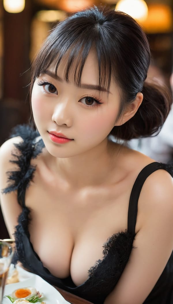 Tags: 21872187, SDXL
{"3": {"inputs": {"seed": 148961929464943, "steps": 32, "cfg": 5.19, "sampler_name": "dpmpp_2m", "scheduler": "karras", "denoise": 1.0, "model": ["27", 0], "positive": ["6", 0], "negative": ["7", 0], "latent_image": ["5", 0]}, "class_type": "KSampler"}, "4": {"inputs": {"ckpt_name": "juggernautxl.safetensors"}, "class_type": "CheckpointLoaderSimple"}, "5": {"inputs": {"width": 768, "height": 1344, "batch_size": 1}, "class_type": "EmptyLatentImage"}, "6": {"inputs": {"text": "26 year old girl, (chinese:1.03), (japanese:1.12), (eyelashes:1.11), (blush:0.97), (temptress:1.03), (seductive facial expression:0.97), (detailed face:1.01), (seductive pose:0.99), (pale skin:1.01), (sexy lips:1.02), (slim:1.13), (idol:1.00), (beautiful eyes:0.98), (cute:1.05), (double eyelids:0.95), (on all fours:0.99), (spreading ass cheeks:1.04), (from behind:1.09), (backboob:1.05), (wearing a little black dress:1.10) at a fine dining restaurant, (textured skin:1.04), (film:1.03), (RAW:1.02), (detailed skin:1.03), (portra:1.05), (natural looking skin:1.01), (skin fuzz:1.00), (soft lighting:1.09), (candid cinema:1.08)", "clip": ["27", 1]}, "class_type": "CLIPTextEncode"}, "7": {"inputs": {"text": "(twisted:1.09), (low resolution:1.08), (watermark:1.13), (open mouth:1.06), (distorted:1.11), (bad hands:1.09), (worst quality:1.12)", "clip": ["27", 1]}, "class_type": "CLIPTextEncode"}, "8": {"inputs": {"samples": ["3", 0], "vae": ["4", 2]}, "class_type": "VAEDecode"}, "25": {"inputs": {"lora_name": "nudify_xl.safetensors", "strength_model": 0.03, "strength_clip": 0.25, "model": ["4", 0], "clip": ["4", 1]}, "class_type": "LoraLoader"}, "26": {"inputs": {"lora_name": "shirtlift_SDXL_v2.safetensors", "strength_model": 0.02, "strength_clip": 0.08, "model": ["25", 0], "clip": ["25", 1]}, "class_type": "LoraLoader"}, "27": {"inputs": {"lora_name": "PerfectEyesXL.safetensors", "strength_model": 0.02, "strength_clip": 0.02, "model": ["26", 0], "clip": ["26", 1]}, "class_type": "LoraLoader"}, "30": {"inputs": {"model_name": "4x_NMKD-Superscale-SP_178000_G.pth"}, "class_type": "UpscaleModelLoader"}, "31": {"inputs": {"upscale_model": ["30", 0], "image": ["8", 0]}, "class_type": "ImageUpscaleWithModel"}, "32": {"inputs": {"upscale_method": "lanczos", "scale_by": 0.5, "image": ["31", 0]}, "class_type": "ImageScaleBy"}, "33": {"inputs": {"pixels": ["32", 0], "vae": ["4", 2]}, "class_type": "VAEEncode"}, "34": {"inputs": {"seed": 148961929464943, "steps": 32, "cfg": 5.19, "sampler_name": "dpmpp_2m", "scheduler": "karras", "denoise": 0.3, "model": ["27", 0], "positive": ["6", 0], "negative": ["7", 0], "latent_image": ["33", 0]}, "class_type": "KSampler"}, "36": {"inputs": {"samples": ["34", 0], "vae": ["4", 2]}, "class_type": "VAEDecode"}, "39": {"inputs": {"filename_prefix": "comfyapi-1731208863026", "images": ["36", 0]}, "class_type": "SaveImage"}}