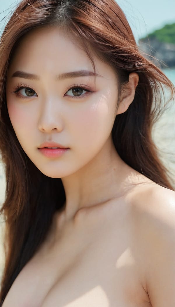 Tags: 21872187, SDXL
{"3": {"inputs": {"seed": 345428970914361, "steps": 32, "cfg": 5.25, "sampler_name": "dpmpp_2m", "scheduler": "karras", "denoise": 1.0, "model": ["27", 0], "positive": ["6", 0], "negative": ["7", 0], "latent_image": ["5", 0]}, "class_type": "KSampler"}, "4": {"inputs": {"ckpt_name": "juggernautxl.safetensors"}, "class_type": "CheckpointLoaderSimple"}, "5": {"inputs": {"width": 768, "height": 1344, "batch_size": 1}, "class_type": "EmptyLatentImage"}, "6": {"inputs": {"text": "18 year old girl, (korean:0.97), (russian:1.01), (detailed face:1.13), (eyelashes:0.95), (blush:1.00), (temptress:1.04), (seductive pose:1.10), (seductive facial expression:1.08), (slim:1.10), (idol:0.99), (cute:0.96), (double eyelids:1.02), (sexy lips:1.04), (beautiful eyes:1.04), (in a seductive pose:1.12), (large perky breasts:1.05), (cleavage:1.10), (thigh gap:1.08), strolling (nude:0.95) at a beach, (natural looking skin:1.09), (detailed skin:1.05), (textured skin:1.03), (film:1.01), (RAW:1.01), (skin fuzz:1.05), (candid cinema:1.08), (portra:1.07), (soft lighting:1.09)", "clip": ["27", 1]}, "class_type": "CLIPTextEncode"}, "7": {"inputs": {"text": "(worst quality:1.07), (bad hands:1.13), (distorted:1.06), (open mouth:1.07), (low resolution:1.10), (twisted:1.10)", "clip": ["27", 1]}, "class_type": "CLIPTextEncode"}, "8": {"inputs": {"samples": ["3", 0], "vae": ["4", 2]}, "class_type": "VAEDecode"}, "25": {"inputs": {"lora_name": "nudify_xl.safetensors", "strength_model": 0.08, "strength_clip": 0.13, "model": ["4", 0], "clip": ["4", 1]}, "class_type": "LoraLoader"}, "26": {"inputs": {"lora_name": "shirtlift_SDXL_v2.safetensors", "strength_model": 0.01, "strength_clip": 0.09, "model": ["25", 0], "clip": ["25", 1]}, "class_type": "LoraLoader"}, "27": {"inputs": {"lora_name": "PerfectEyesXL.safetensors", "strength_model": 0.02, "strength_clip": 0.16, "model": ["26", 0], "clip": ["26", 1]}, "class_type": "LoraLoader"}, "30": {"inputs": {"model_name": "4x_NMKD-Superscale-SP_178000_G.pth"}, "class_type": "UpscaleModelLoader"}, "31": {"inputs": {"upscale_model": ["30", 0], "image": ["8", 0]}, "class_type": "ImageUpscaleWithModel"}, "32": {"inputs": {"upscale_method": "lanczos", "scale_by": 0.5, "image": ["31", 0]}, "class_type": "ImageScaleBy"}, "33": {"inputs": {"pixels": ["32", 0], "vae": ["4", 2]}, "class_type": "VAEEncode"}, "34": {"inputs": {"seed": 345428970914361, "steps": 32, "cfg": 5.25, "sampler_name": "dpmpp_2m", "scheduler": "karras", "denoise": 0.3, "model": ["27", 0], "positive": ["6", 0], "negative": ["7", 0], "latent_image": ["33", 0]}, "class_type": "KSampler"}, "36": {"inputs": {"samples": ["34", 0], "vae": ["4", 2]}, "class_type": "VAEDecode"}, "39": {"inputs": {"filename_prefix": "comfyapi-1724289694429", "images": ["36", 0]}, "class_type": "SaveImage"}}