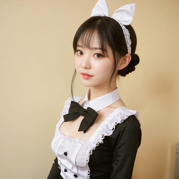 Tags: 21872187, SDXL
{"3": {"inputs": {"seed": 881833166707638, "steps": 32, "cfg": 7.41, "sampler_name": "dpmpp_2m", "scheduler": "karras", "denoise": 1.0, "model": ["27", 0], "positive": ["6", 0], "negative": ["7", 0], "latent_image": ["5", 0]}, "class_type": "KSampler"}, "4": {"inputs": {"ckpt_name": "juggernautxl.safetensors"}, "class_type": "CheckpointLoaderSimple"}, "5": {"inputs": {"width": 1024, "height": 1024, "batch_size": 1}, "class_type": "EmptyLatentImage"}, "6": {"inputs": {"text": "22 year old girl, (korean:0.99), (sexy lips:0.95), (eyelashes:1.05), (cute:1.03), (seductive facial expression:1.01), (slim:1.02), (beautiful eyes:1.03), (double eyelids:1.04), (idol:1.04), (pale skin:1.05), (temptress:0.99), (detailed face:0.97), (seductive pose:1.06), (perky ass:1.10), (exposed ass:1.11), (looking back:1.05), (sexy ass:0.98), (thigh gap:1.04), in a (skimpy maid costume:1.13) working at a maid cafe, choker, bowtie, headband, pleated skirt, (textured skin:1.06), (candid cinema:1.03), (film:1.08), (soft lighting:1.04), (detailed skin:1.00), (portra:1.05), (natural looking skin:1.02), (RAW:1.01), (skin fuzz:1.06)", "clip": ["27", 1]}, "class_type": "CLIPTextEncode"}, "7": {"inputs": {"text": "(bad hands:1.08), (open mouth:1.09), (worst quality:1.13), (watermark:1.09), (distorted:1.13), (twisted:1.07), (low resolution:1.06)", "clip": ["27", 1]}, "class_type": "CLIPTextEncode"}, "8": {"inputs": {"samples": ["3", 0], "vae": ["4", 2]}, "class_type": "VAEDecode"}, "25": {"inputs": {"lora_name": "nudify_xl.safetensors", "strength_model": 0.35, "strength_clip": 0.03, "model": ["4", 0], "clip": ["4", 1]}, "class_type": "LoraLoader"}, "26": {"inputs": {"lora_name": "shirtlift_SDXL_v2.safetensors", "strength_model": 0.17, "strength_clip": 0.0, "model": ["25", 0], "clip": ["25", 1]}, "class_type": "LoraLoader"}, "27": {"inputs": {"lora_name": "PerfectEyesXL.safetensors", "strength_model": 0.14, "strength_clip": 0.15, "model": ["26", 0], "clip": ["26", 1]}, "class_type": "LoraLoader"}, "30": {"inputs": {"model_name": "4x_NMKD-Superscale-SP_178000_G.pth"}, "class_type": "UpscaleModelLoader"}, "31": {"inputs": {"upscale_model": ["30", 0], "image": ["8", 0]}, "class_type": "ImageUpscaleWithModel"}, "32": {"inputs": {"upscale_method": "lanczos", "scale_by": 0.5, "image": ["31", 0]}, "class_type": "ImageScaleBy"}, "33": {"inputs": {"pixels": ["32", 0], "vae": ["4", 2]}, "class_type": "VAEEncode"}, "34": {"inputs": {"seed": 881833166707638, "steps": 32, "cfg": 7.41, "sampler_name": "dpmpp_2m", "scheduler": "karras", "denoise": 0.3, "model": ["27", 0], "positive": ["6", 0], "negative": ["7", 0], "latent_image": ["33", 0]}, "class_type": "KSampler"}, "36": {"inputs": {"samples": ["34", 0], "vae": ["4", 2]}, "class_type": "VAEDecode"}, "39": {"inputs": {"filename_prefix": "comfyapi-1731517825548", "images": ["36", 0]}, "class_type": "SaveImage"}}