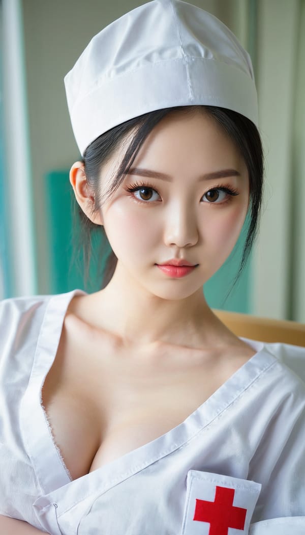 Tags: 21872187, SDXL
{"3": {"inputs": {"seed": 803614719232865, "steps": 32, "cfg": 7.74, "sampler_name": "dpmpp_2m", "scheduler": "karras", "denoise": 1.0, "model": ["27", 0], "positive": ["6", 0], "negative": ["7", 0], "latent_image": ["5", 0]}, "class_type": "KSampler"}, "4": {"inputs": {"ckpt_name": "juggernautxl.safetensors"}, "class_type": "CheckpointLoaderSimple"}, "5": {"inputs": {"width": 768, "height": 1344, "batch_size": 1}, "class_type": "EmptyLatentImage"}, "6": {"inputs": {"text": "18 year old girl, (chinese:0.97), (seductive pose:1.05), (seductive facial expression:1.10), (cute:1.05), (double eyelids:1.09), (detailed face:1.05), (eyelashes:1.10), (idol:0.96), (sexy lips:1.09), (pale skin:1.05), (temptress:1.00), (beautiful eyes:1.05), (blush:0.95), (in a seductive pose:0.95), (large perky breasts:0.97), (cleavage:1.09), (thigh gap:1.03), (nurse in uniform:1.02) working in a hospital ward, (RAW:1.04), (film:1.05), (candid cinema:1.03), (portra:1.04), (textured skin:1.02), (detailed skin:1.07), (skin fuzz:1.04), (natural looking skin:1.05), (soft lighting:1.00)", "clip": ["27", 1]}, "class_type": "CLIPTextEncode"}, "7": {"inputs": {"text": "(distorted:1.08), (twisted:1.05), (open mouth:1.09), (bad hands:1.13), (worst quality:1.07), (watermark:1.11), (low resolution:1.12)", "clip": ["27", 1]}, "class_type": "CLIPTextEncode"}, "8": {"inputs": {"samples": ["3", 0], "vae": ["4", 2]}, "class_type": "VAEDecode"}, "25": {"inputs": {"lora_name": "nudify_xl.safetensors", "strength_model": 0.18, "strength_clip": 0.04, "model": ["4", 0], "clip": ["4", 1]}, "class_type": "LoraLoader"}, "26": {"inputs": {"lora_name": "shirtlift_SDXL_v2.safetensors", "strength_model": 0.12, "strength_clip": 0.09, "model": ["25", 0], "clip": ["25", 1]}, "class_type": "LoraLoader"}, "27": {"inputs": {"lora_name": "PerfectEyesXL.safetensors", "strength_model": 0.01, "strength_clip": 0.11, "model": ["26", 0], "clip": ["26", 1]}, "class_type": "LoraLoader"}, "30": {"inputs": {"model_name": "4x_NMKD-Superscale-SP_178000_G.pth"}, "class_type": "UpscaleModelLoader"}, "31": {"inputs": {"upscale_model": ["30", 0], "image": ["8", 0]}, "class_type": "ImageUpscaleWithModel"}, "32": {"inputs": {"upscale_method": "lanczos", "scale_by": 0.5, "image": ["31", 0]}, "class_type": "ImageScaleBy"}, "33": {"inputs": {"pixels": ["32", 0], "vae": ["4", 2]}, "class_type": "VAEEncode"}, "34": {"inputs": {"seed": 803614719232865, "steps": 32, "cfg": 7.74, "sampler_name": "dpmpp_2m", "scheduler": "karras", "denoise": 0.3, "model": ["27", 0], "positive": ["6", 0], "negative": ["7", 0], "latent_image": ["33", 0]}, "class_type": "KSampler"}, "36": {"inputs": {"samples": ["34", 0], "vae": ["4", 2]}, "class_type": "VAEDecode"}, "39": {"inputs": {"filename_prefix": "comfyapi-1727852440294", "images": ["36", 0]}, "class_type": "SaveImage"}}