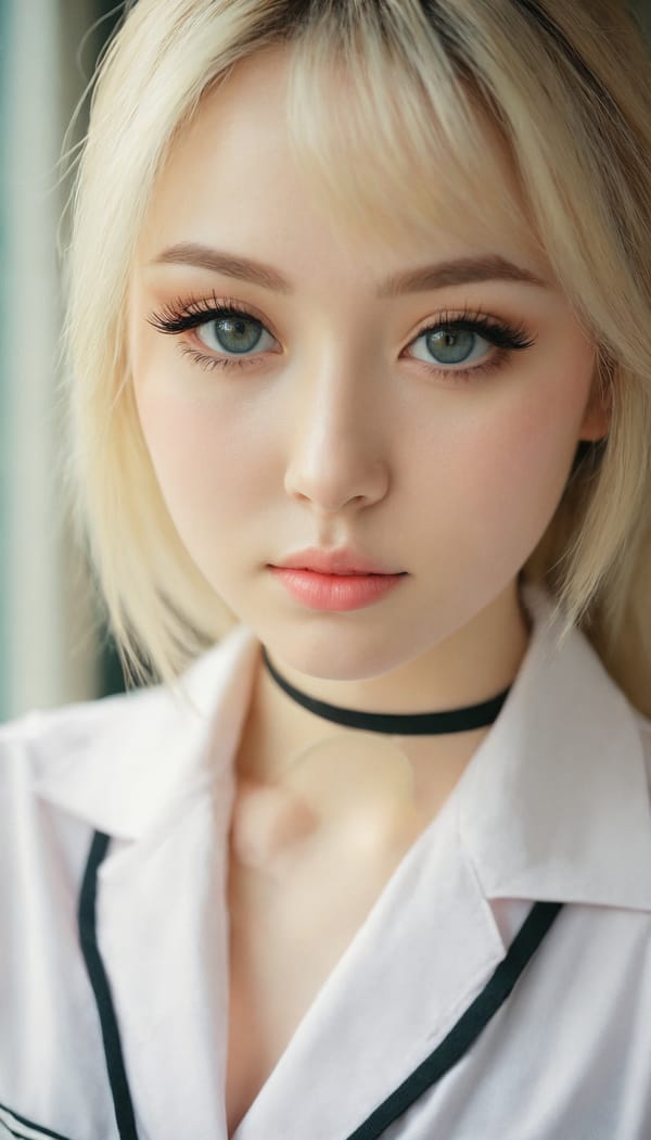 Tags: 21872187, SDXL
{"3": {"inputs": {"seed": 824182107473979, "steps": 64, "cfg": 5.02, "sampler_name": "dpmpp_2m", "scheduler": "karras", "denoise": 1.0, "model": ["27", 0], "positive": ["6", 0], "negative": ["7", 0], "latent_image": ["5", 0]}, "class_type": "KSampler"}, "4": {"inputs": {"ckpt_name": "juggernautxl.safetensors"}, "class_type": "CheckpointLoaderSimple"}, "5": {"inputs": {"width": 768, "height": 1344, "batch_size": 1}, "class_type": "EmptyLatentImage"}, "6": {"inputs": {"text": "28 year old girl, (blush:0.96), (eyelashes:1.11), (seductive facial expression:1.06), (seductive pose:0.97), (sexy lips:1.01), (double eyelids:1.08), (temptress:1.14), (cute:1.12), (pale skin:1.10), (slim:1.04), (idol:1.14), (beautiful eyes:1.12), (in a seductive pose:1.13), (large perky breasts:1.04), (cleavage:1.03), (thigh gap:1.10), (school uniform:1.08), choker, busy street, (natural looking skin:1.06), (textured skin:1.09), (RAW:1.00), (candid cinema:1.05), (film:1.05), (soft lighting:1.04), (portra:1.06), (detailed skin:1.07), (skin fuzz:1.05)", "clip": ["27", 1]}, "class_type": "CLIPTextEncode"}, "7": {"inputs": {"text": "(twisted:1.07), (distorted:1.11), (open mouth:1.13), (worst quality:1.11), (bad hands:1.12), (watermark:1.14), (low resolution:1.05)", "clip": ["27", 1]}, "class_type": "CLIPTextEncode"}, "8": {"inputs": {"samples": ["3", 0], "vae": ["4", 2]}, "class_type": "VAEDecode"}, "25": {"inputs": {"lora_name": "nudify_xl.safetensors", "strength_model": 0.21, "strength_clip": 0.06, "model": ["4", 0], "clip": ["4", 1]}, "class_type": "LoraLoader"}, "26": {"inputs": {"lora_name": "shirtlift_SDXL_v2.safetensors", "strength_model": 0.04, "strength_clip": 0.19, "model": ["25", 0], "clip": ["25", 1]}, "class_type": "LoraLoader"}, "27": {"inputs": {"lora_name": "PerfectEyesXL.safetensors", "strength_model": 0.08, "strength_clip": 0.07, "model": ["26", 0], "clip": ["26", 1]}, "class_type": "LoraLoader"}, "30": {"inputs": {"model_name": "4x_NMKD-Superscale-SP_178000_G.pth"}, "class_type": "UpscaleModelLoader"}, "31": {"inputs": {"upscale_model": ["30", 0], "image": ["8", 0]}, "class_type": "ImageUpscaleWithModel"}, "32": {"inputs": {"upscale_method": "lanczos", "scale_by": 0.5, "image": ["31", 0]}, "class_type": "ImageScaleBy"}, "33": {"inputs": {"pixels": ["32", 0], "vae": ["4", 2]}, "class_type": "VAEEncode"}, "34": {"inputs": {"seed": 824182107473979, "steps": 64, "cfg": 5.02, "sampler_name": "dpmpp_2m", "scheduler": "karras", "denoise": 0.3, "model": ["27", 0], "positive": ["6", 0], "negative": ["7", 0], "latent_image": ["33", 0]}, "class_type": "KSampler"}, "36": {"inputs": {"samples": ["34", 0], "vae": ["4", 2]}, "class_type": "VAEDecode"}, "39": {"inputs": {"filename_prefix": "comfyapi-1726367096503", "images": ["36", 0]}, "class_type": "SaveImage"}}