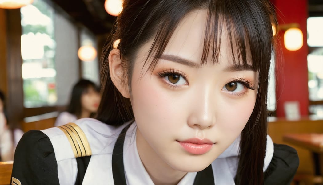 Tags: 21872187, SDXL
{"3": {"inputs": {"seed": 430335774843562, "steps": 64, "cfg": 5.8, "sampler_name": "dpmpp_2m", "scheduler": "karras", "denoise": 1.0, "model": ["27", 0], "positive": ["6", 0], "negative": ["7", 0], "latent_image": ["5", 0]}, "class_type": "KSampler"}, "4": {"inputs": {"ckpt_name": "juggernautxl.safetensors"}, "class_type": "CheckpointLoaderSimple"}, "5": {"inputs": {"width": 1344, "height": 768, "batch_size": 1}, "class_type": "EmptyLatentImage"}, "6": {"inputs": {"text": "20 year old girl, (japanese:1.11), (pale skin:1.08), (seductive pose:1.08), (cute:1.02), (eyelashes:1.05), (slim:0.95), (seductive facial expression:1.02), (temptress:1.08), (detailed face:0.98), (sexy lips:1.03), (blush:1.12), (idol:1.05), (beautiful eyes:1.02), (double eyelids:1.04), (perky ass:1.04), (exposed ass:1.09), (looking back:1.07), (sexy ass:1.13), (thigh gap:1.11), (a waitress in uniform:1.09) working at a restaurant, (skin fuzz:1.00), (film:1.08), (candid cinema:1.08), (soft lighting:1.01), (textured skin:1.09), (RAW:1.07), (natural looking skin:1.08), (portra:1.00), (detailed skin:1.00)", "clip": ["27", 1]}, "class_type": "CLIPTextEncode"}, "7": {"inputs": {"text": "(open mouth:1.06), (twisted:1.13), (low resolution:1.12), (bad hands:1.11), (watermark:1.10), (distorted:1.05), (worst quality:1.13)", "clip": ["27", 1]}, "class_type": "CLIPTextEncode"}, "8": {"inputs": {"samples": ["3", 0], "vae": ["4", 2]}, "class_type": "VAEDecode"}, "25": {"inputs": {"lora_name": "nudify_xl.safetensors", "strength_model": 0.05, "strength_clip": 0.29, "model": ["4", 0], "clip": ["4", 1]}, "class_type": "LoraLoader"}, "26": {"inputs": {"lora_name": "shirtlift_SDXL_v2.safetensors", "strength_model": 0.18, "strength_clip": 0.07, "model": ["25", 0], "clip": ["25", 1]}, "class_type": "LoraLoader"}, "27": {"inputs": {"lora_name": "PerfectEyesXL.safetensors", "strength_model": 0.04, "strength_clip": 0.08, "model": ["26", 0], "clip": ["26", 1]}, "class_type": "LoraLoader"}, "30": {"inputs": {"model_name": "4x_NMKD-Superscale-SP_178000_G.pth"}, "class_type": "UpscaleModelLoader"}, "31": {"inputs": {"upscale_model": ["30", 0], "image": ["8", 0]}, "class_type": "ImageUpscaleWithModel"}, "32": {"inputs": {"upscale_method": "lanczos", "scale_by": 0.5, "image": ["31", 0]}, "class_type": "ImageScaleBy"}, "33": {"inputs": {"pixels": ["32", 0], "vae": ["4", 2]}, "class_type": "VAEEncode"}, "34": {"inputs": {"seed": 430335774843562, "steps": 64, "cfg": 5.8, "sampler_name": "dpmpp_2m", "scheduler": "karras", "denoise": 0.3, "model": ["27", 0], "positive": ["6", 0], "negative": ["7", 0], "latent_image": ["33", 0]}, "class_type": "KSampler"}, "36": {"inputs": {"samples": ["34", 0], "vae": ["4", 2]}, "class_type": "VAEDecode"}, "39": {"inputs": {"filename_prefix": "comfyapi-1714069169148", "images": ["36", 0]}, "class_type": "SaveImage"}}