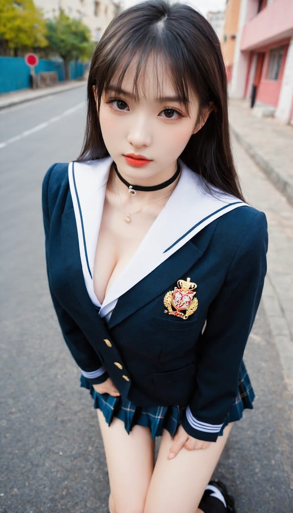 Tags: 21872187, SDXL
{"3": {"inputs": {"seed": 326313286489197, "steps": 64, "cfg": 6.13, "sampler_name": "dpmpp_2m", "scheduler": "karras", "denoise": 1.0, "model": ["27", 0], "positive": ["6", 0], "negative": ["7", 0], "latent_image": ["5", 0]}, "class_type": "KSampler"}, "4": {"inputs": {"ckpt_name": "helloworldxl.safetensors"}, "class_type": "CheckpointLoaderSimple"}, "5": {"inputs": {"width": 768, "height": 1344, "batch_size": 1}, "class_type": "EmptyLatentImage"}, "6": {"inputs": {"text": "22 year old girl, (russian:1.00), (ukrainian:1.09), (chinese:1.06), (korean:1.01), (beautiful eyes:0.97), (slim:0.98), (blush:1.06), (temptress:0.98), (double eyelids:1.06), (sexy lips:1.09), (seductive facial expression:1.02), (idol:1.04), (eyelashes:1.12), (detailed face:1.07), (seductive pose:0.96), (cute:1.07), (pale skin:0.98), (in a seductive pose:1.06), (large perky breasts:0.95), (cleavage:1.13), (thigh gap:0.96), (school uniform:1.10), choker, busy street, (RAW:1.05), (film:1.08), (skin fuzz:1.06), (portra:1.09), (natural looking skin:1.09), (candid cinema:1.06), (detailed skin:1.09), (textured skin:1.01), (soft lighting:1.04)", "clip": ["27", 1]}, "class_type": "CLIPTextEncode"}, "7": {"inputs": {"text": "(twisted:1.08), (open mouth:1.05), (bad hands:1.08), (low resolution:1.13), (worst quality:1.09), (distorted:1.09), (watermark:1.11)", "clip": ["27", 1]}, "class_type": "CLIPTextEncode"}, "8": {"inputs": {"samples": ["3", 0], "vae": ["4", 2]}, "class_type": "VAEDecode"}, "25": {"inputs": {"lora_name": "nudify_xl.safetensors", "strength_model": 0.07, "strength_clip": 0.09, "model": ["4", 0], "clip": ["4", 1]}, "class_type": "LoraLoader"}, "26": {"inputs": {"lora_name": "shirtlift_SDXL_v2.safetensors", "strength_model": 0.07, "strength_clip": 0.19, "model": ["25", 0], "clip": ["25", 1]}, "class_type": "LoraLoader"}, "27": {"inputs": {"lora_name": "PerfectEyesXL.safetensors", "strength_model": 0.14, "strength_clip": 0.05, "model": ["26", 0], "clip": ["26", 1]}, "class_type": "LoraLoader"}, "30": {"inputs": {"model_name": "4x_NMKD-Superscale-SP_178000_G.pth"}, "class_type": "UpscaleModelLoader"}, "31": {"inputs": {"upscale_model": ["30", 0], "image": ["8", 0]}, "class_type": "ImageUpscaleWithModel"}, "32": {"inputs": {"upscale_method": "lanczos", "scale_by": 0.5, "image": ["31", 0]}, "class_type": "ImageScaleBy"}, "33": {"inputs": {"pixels": ["32", 0], "vae": ["4", 2]}, "class_type": "VAEEncode"}, "34": {"inputs": {"seed": 326313286489197, "steps": 64, "cfg": 6.13, "sampler_name": "dpmpp_2m", "scheduler": "karras", "denoise": 0.3, "model": ["27", 0], "positive": ["6", 0], "negative": ["7", 0], "latent_image": ["33", 0]}, "class_type": "KSampler"}, "36": {"inputs": {"samples": ["34", 0], "vae": ["4", 2]}, "class_type": "VAEDecode"}, "39": {"inputs": {"filename_prefix": "comfyapi-1733744779126", "images": ["36", 0]}, "class_type": "SaveImage"}}