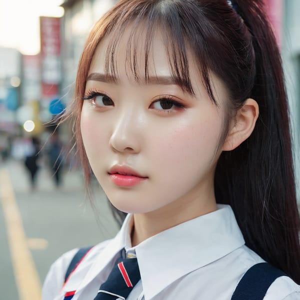 Tags: 21872187, SDXL
{"3": {"inputs": {"seed": 147276185393917, "steps": 32, "cfg": 6.92, "sampler_name": "dpmpp_2m", "scheduler": "karras", "denoise": 1.0, "model": ["27", 0], "positive": ["6", 0], "negative": ["7", 0], "latent_image": ["5", 0]}, "class_type": "KSampler"}, "4": {"inputs": {"ckpt_name": "juggernautxl.safetensors"}, "class_type": "CheckpointLoaderSimple"}, "5": {"inputs": {"width": 1024, "height": 1024, "batch_size": 1}, "class_type": "EmptyLatentImage"}, "6": {"inputs": {"text": "19 year old girl, (korean:0.99), (sexy lips:1.01), (pale skin:1.08), (slim:0.98), (blush:1.14), (idol:1.14), (seductive pose:1.13), (temptress:1.08), (eyelashes:1.01), (seductive facial expression:1.10), (detailed face:1.01), (double eyelids:1.09), (cute:1.14), (beautiful eyes:1.04), (perky ass:0.95), (exposed ass:1.00), (looking back:1.13), (sexy ass:1.00), (thigh gap:0.96), (school uniform:1.05), choker, busy street, (soft lighting:1.00), (natural looking skin:1.00), (skin fuzz:1.08), (film:1.08), (RAW:1.02), (textured skin:1.09), (detailed skin:1.06), (candid cinema:1.09), (portra:1.09)", "clip": ["27", 1]}, "class_type": "CLIPTextEncode"}, "7": {"inputs": {"text": "(worst quality:1.06), (bad hands:1.12), (open mouth:1.07), (twisted:1.13), (low resolution:1.06), (watermark:1.08), (distorted:1.05)", "clip": ["27", 1]}, "class_type": "CLIPTextEncode"}, "8": {"inputs": {"samples": ["3", 0], "vae": ["4", 2]}, "class_type": "VAEDecode"}, "25": {"inputs": {"lora_name": "nudify_xl.safetensors", "strength_model": 0.07, "strength_clip": 0.18, "model": ["4", 0], "clip": ["4", 1]}, "class_type": "LoraLoader"}, "26": {"inputs": {"lora_name": "shirtlift_SDXL_v2.safetensors", "strength_model": 0.1, "strength_clip": 0.08, "model": ["25", 0], "clip": ["25", 1]}, "class_type": "LoraLoader"}, "27": {"inputs": {"lora_name": "PerfectEyesXL.safetensors", "strength_model": 0.08, "strength_clip": 0.0, "model": ["26", 0], "clip": ["26", 1]}, "class_type": "LoraLoader"}, "30": {"inputs": {"model_name": "4x_NMKD-Superscale-SP_178000_G.pth"}, "class_type": "UpscaleModelLoader"}, "31": {"inputs": {"upscale_model": ["30", 0], "image": ["8", 0]}, "class_type": "ImageUpscaleWithModel"}, "32": {"inputs": {"upscale_method": "lanczos", "scale_by": 0.5, "image": ["31", 0]}, "class_type": "ImageScaleBy"}, "33": {"inputs": {"pixels": ["32", 0], "vae": ["4", 2]}, "class_type": "VAEEncode"}, "34": {"inputs": {"seed": 147276185393917, "steps": 32, "cfg": 6.92, "sampler_name": "dpmpp_2m", "scheduler": "karras", "denoise": 0.3, "model": ["27", 0], "positive": ["6", 0], "negative": ["7", 0], "latent_image": ["33", 0]}, "class_type": "KSampler"}, "36": {"inputs": {"samples": ["34", 0], "vae": ["4", 2]}, "class_type": "VAEDecode"}, "39": {"inputs": {"filename_prefix": "comfyapi-1735138851853", "images": ["36", 0]}, "class_type": "SaveImage"}}