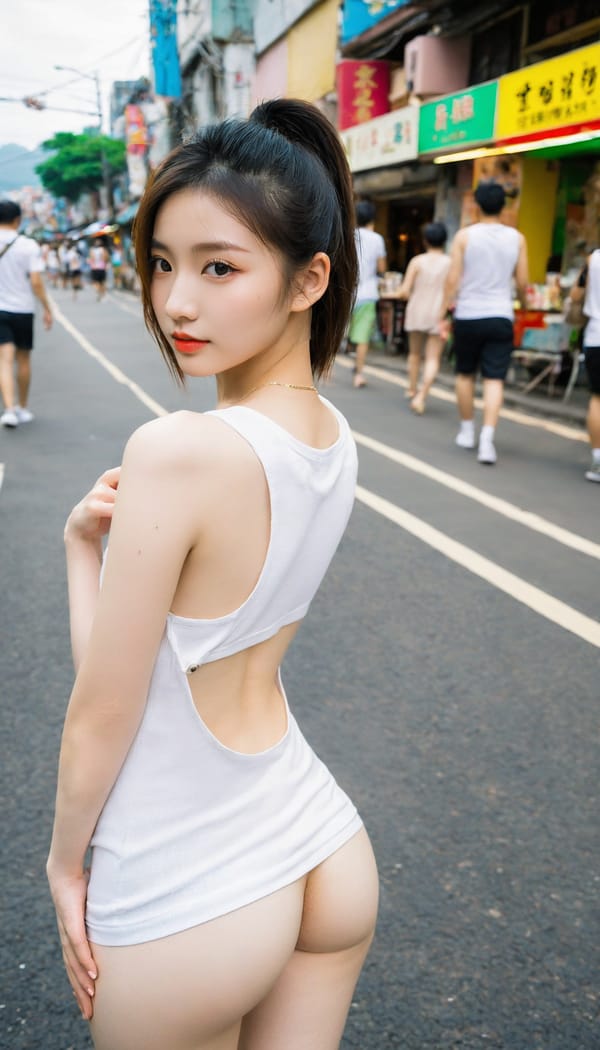 Tags: 21872187, SDXL
{"3": {"inputs": {"seed": 154861801525316, "steps": 64, "cfg": 6.98, "sampler_name": "dpmpp_2m", "scheduler": "karras", "denoise": 1.0, "model": ["27", 0], "positive": ["6", 0], "negative": ["7", 0], "latent_image": ["5", 0]}, "class_type": "KSampler"}, "4": {"inputs": {"ckpt_name": "helloworldxl.safetensors"}, "class_type": "CheckpointLoaderSimple"}, "5": {"inputs": {"width": 768, "height": 1344, "batch_size": 1}, "class_type": "EmptyLatentImage"}, "6": {"inputs": {"text": "19 year old girl, (taiwanese:0.99), (irish:0.96), (sexy lips:1.12), (seductive pose:1.08), (double eyelids:1.00), (detailed face:0.96), (idol:0.98), (eyelashes:1.10), (blush:0.98), (beautiful eyes:1.05), (pale skin:1.12), (seductive facial expression:1.11), (slim:1.13), (temptress:0.98), (perky ass:1.09), (exposed ass:1.10), (looking back:1.05), (sexy ass:0.96), (thigh gap:1.04), (white tanktop:1.03), busy street, (textured skin:1.03), (natural looking skin:1.09), (film:1.04), (skin fuzz:1.04), (detailed skin:1.00), (portra:1.05), (candid cinema:1.08), (RAW:1.05)", "clip": ["27", 1]}, "class_type": "CLIPTextEncode"}, "7": {"inputs": {"text": "(bad hands:1.12), (twisted:1.13), (distorted:1.14), (watermark:1.11), (worst quality:1.11), (open mouth:1.07), (low resolution:1.07)", "clip": ["27", 1]}, "class_type": "CLIPTextEncode"}, "8": {"inputs": {"samples": ["3", 0], "vae": ["4", 2]}, "class_type": "VAEDecode"}, "25": {"inputs": {"lora_name": "nudify_xl.safetensors", "strength_model": 0.06, "strength_clip": 0.35, "model": ["4", 0], "clip": ["4", 1]}, "class_type": "LoraLoader"}, "26": {"inputs": {"lora_name": "shirtlift_SDXL_v2.safetensors", "strength_model": 0.15, "strength_clip": 0.04, "model": ["25", 0], "clip": ["25", 1]}, "class_type": "LoraLoader"}, "27": {"inputs": {"lora_name": "PerfectEyesXL.safetensors", "strength_model": 0.1, "strength_clip": 0.01, "model": ["26", 0], "clip": ["26", 1]}, "class_type": "LoraLoader"}, "30": {"inputs": {"model_name": "4x_NMKD-Superscale-SP_178000_G.pth"}, "class_type": "UpscaleModelLoader"}, "31": {"inputs": {"upscale_model": ["30", 0], "image": ["8", 0]}, "class_type": "ImageUpscaleWithModel"}, "32": {"inputs": {"upscale_method": "lanczos", "scale_by": 0.5, "image": ["31", 0]}, "class_type": "ImageScaleBy"}, "33": {"inputs": {"pixels": ["32", 0], "vae": ["4", 2]}, "class_type": "VAEEncode"}, "34": {"inputs": {"seed": 154861801525316, "steps": 64, "cfg": 6.98, "sampler_name": "dpmpp_2m", "scheduler": "karras", "denoise": 0.3, "model": ["27", 0], "positive": ["6", 0], "negative": ["7", 0], "latent_image": ["33", 0]}, "class_type": "KSampler"}, "36": {"inputs": {"samples": ["34", 0], "vae": ["4", 2]}, "class_type": "VAEDecode"}, "39": {"inputs": {"filename_prefix": "comfyapi-1714689885795", "images": ["36", 0]}, "class_type": "SaveImage"}}