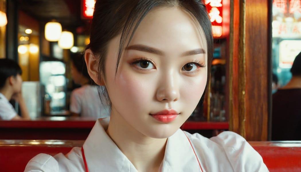 Tags: 21872187, SDXL
{"3": {"inputs": {"seed": 626547661969841, "steps": 32, "cfg": 6.61, "sampler_name": "dpmpp_2m", "scheduler": "karras", "denoise": 1.0, "model": ["27", 0], "positive": ["6", 0], "negative": ["7", 0], "latent_image": ["5", 0]}, "class_type": "KSampler"}, "4": {"inputs": {"ckpt_name": "juggernautxl.safetensors"}, "class_type": "CheckpointLoaderSimple"}, "5": {"inputs": {"width": 1344, "height": 768, "batch_size": 1}, "class_type": "EmptyLatentImage"}, "6": {"inputs": {"text": "20 year old girl, (chinese:1.14), (russian:1.03), (slim:1.07), (pale skin:1.02), (seductive pose:0.99), (cute:1.13), (eyelashes:1.03), (sexy lips:1.04), (beautiful eyes:1.02), (seductive facial expression:1.12), (idol:1.04), (detailed face:0.96), (blush:0.95), (temptress:1.11), (double eyelids:1.04), (perky ass:1.03), (exposed ass:1.05), (looking back:0.95), (sexy ass:1.11), (thigh gap:1.10), (a waitress in uniform:0.98) working at a restaurant, (candid cinema:1.08), (skin fuzz:1.00), (textured skin:1.08), (film:1.01), (detailed skin:1.00), (RAW:1.04), (natural looking skin:1.00), (soft lighting:1.03), (portra:1.05)", "clip": ["27", 1]}, "class_type": "CLIPTextEncode"}, "7": {"inputs": {"text": "(twisted:1.14), (distorted:1.10), (bad hands:1.11), (watermark:1.10), (open mouth:1.14), (worst quality:1.11), (low resolution:1.10)", "clip": ["27", 1]}, "class_type": "CLIPTextEncode"}, "8": {"inputs": {"samples": ["3", 0], "vae": ["4", 2]}, "class_type": "VAEDecode"}, "25": {"inputs": {"lora_name": "nudify_xl.safetensors", "strength_model": 0.24, "strength_clip": 0.18, "model": ["4", 0], "clip": ["4", 1]}, "class_type": "LoraLoader"}, "26": {"inputs": {"lora_name": "shirtlift_SDXL_v2.safetensors", "strength_model": 0.09, "strength_clip": 0.09, "model": ["25", 0], "clip": ["25", 1]}, "class_type": "LoraLoader"}, "27": {"inputs": {"lora_name": "PerfectEyesXL.safetensors", "strength_model": 0.09, "strength_clip": 0.08, "model": ["26", 0], "clip": ["26", 1]}, "class_type": "LoraLoader"}, "30": {"inputs": {"model_name": "4x_NMKD-Superscale-SP_178000_G.pth"}, "class_type": "UpscaleModelLoader"}, "31": {"inputs": {"upscale_model": ["30", 0], "image": ["8", 0]}, "class_type": "ImageUpscaleWithModel"}, "32": {"inputs": {"upscale_method": "lanczos", "scale_by": 0.5, "image": ["31", 0]}, "class_type": "ImageScaleBy"}, "33": {"inputs": {"pixels": ["32", 0], "vae": ["4", 2]}, "class_type": "VAEEncode"}, "34": {"inputs": {"seed": 626547661969841, "steps": 32, "cfg": 6.61, "sampler_name": "dpmpp_2m", "scheduler": "karras", "denoise": 0.3, "model": ["27", 0], "positive": ["6", 0], "negative": ["7", 0], "latent_image": ["33", 0]}, "class_type": "KSampler"}, "36": {"inputs": {"samples": ["34", 0], "vae": ["4", 2]}, "class_type": "VAEDecode"}, "39": {"inputs": {"filename_prefix": "comfyapi-1723918553515", "images": ["36", 0]}, "class_type": "SaveImage"}}