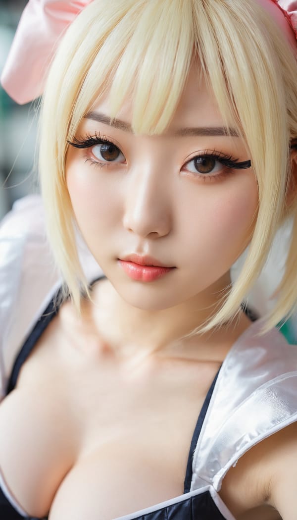 Tags: 21872187, SDXL
{"3": {"inputs": {"seed": 846492921111754, "steps": 32, "cfg": 6.6, "sampler_name": "dpmpp_2m", "scheduler": "karras", "denoise": 1.0, "model": ["27", 0], "positive": ["6", 0], "negative": ["7", 0], "latent_image": ["5", 0]}, "class_type": "KSampler"}, "4": {"inputs": {"ckpt_name": "juggernautxl.safetensors"}, "class_type": "CheckpointLoaderSimple"}, "5": {"inputs": {"width": 768, "height": 1344, "batch_size": 1}, "class_type": "EmptyLatentImage"}, "6": {"inputs": {"text": "25 year old girl, (japanese:1.11), (chinese:1.12), (irish:1.04), (detailed face:1.04), (eyelashes:0.96), (idol:1.03), (sexy lips:1.09), (blush:1.01), (temptress:0.98), (cute:1.14), (seductive facial expression:1.12), (beautiful eyes:1.03), (seductive pose:1.10), (double eyelids:1.06), (pale skin:1.07), (perky ass:1.14), (exposed ass:0.98), (looking back:1.13), (sexy ass:0.99), (thigh gap:1.14), (in a cosplay:1.10) at comiket posing for camera, (textured skin:1.07), (natural looking skin:1.02), (detailed skin:1.03), (skin fuzz:1.08), (film:1.02), (portra:1.08), (soft lighting:1.02), (RAW:1.05)", "clip": ["27", 1]}, "class_type": "CLIPTextEncode"}, "7": {"inputs": {"text": "(low resolution:1.08), (watermark:1.08), (worst quality:1.11), (open mouth:1.08), (bad hands:1.06), (distorted:1.12), (twisted:1.09)", "clip": ["27", 1]}, "class_type": "CLIPTextEncode"}, "8": {"inputs": {"samples": ["3", 0], "vae": ["4", 2]}, "class_type": "VAEDecode"}, "25": {"inputs": {"lora_name": "nudify_xl.safetensors", "strength_model": 0.16, "strength_clip": 0.26, "model": ["4", 0], "clip": ["4", 1]}, "class_type": "LoraLoader"}, "26": {"inputs": {"lora_name": "shirtlift_SDXL_v2.safetensors", "strength_model": 0.06, "strength_clip": 0.05, "model": ["25", 0], "clip": ["25", 1]}, "class_type": "LoraLoader"}, "27": {"inputs": {"lora_name": "PerfectEyesXL.safetensors", "strength_model": 0.03, "strength_clip": 0.1, "model": ["26", 0], "clip": ["26", 1]}, "class_type": "LoraLoader"}, "30": {"inputs": {"model_name": "4x_NMKD-Superscale-SP_178000_G.pth"}, "class_type": "UpscaleModelLoader"}, "31": {"inputs": {"upscale_model": ["30", 0], "image": ["8", 0]}, "class_type": "ImageUpscaleWithModel"}, "32": {"inputs": {"upscale_method": "lanczos", "scale_by": 0.5, "image": ["31", 0]}, "class_type": "ImageScaleBy"}, "33": {"inputs": {"pixels": ["32", 0], "vae": ["4", 2]}, "class_type": "VAEEncode"}, "34": {"inputs": {"seed": 846492921111754, "steps": 32, "cfg": 6.6, "sampler_name": "dpmpp_2m", "scheduler": "karras", "denoise": 0.3, "model": ["27", 0], "positive": ["6", 0], "negative": ["7", 0], "latent_image": ["33", 0]}, "class_type": "KSampler"}, "36": {"inputs": {"samples": ["34", 0], "vae": ["4", 2]}, "class_type": "VAEDecode"}, "39": {"inputs": {"filename_prefix": "comfyapi-1728303494563", "images": ["36", 0]}, "class_type": "SaveImage"}}