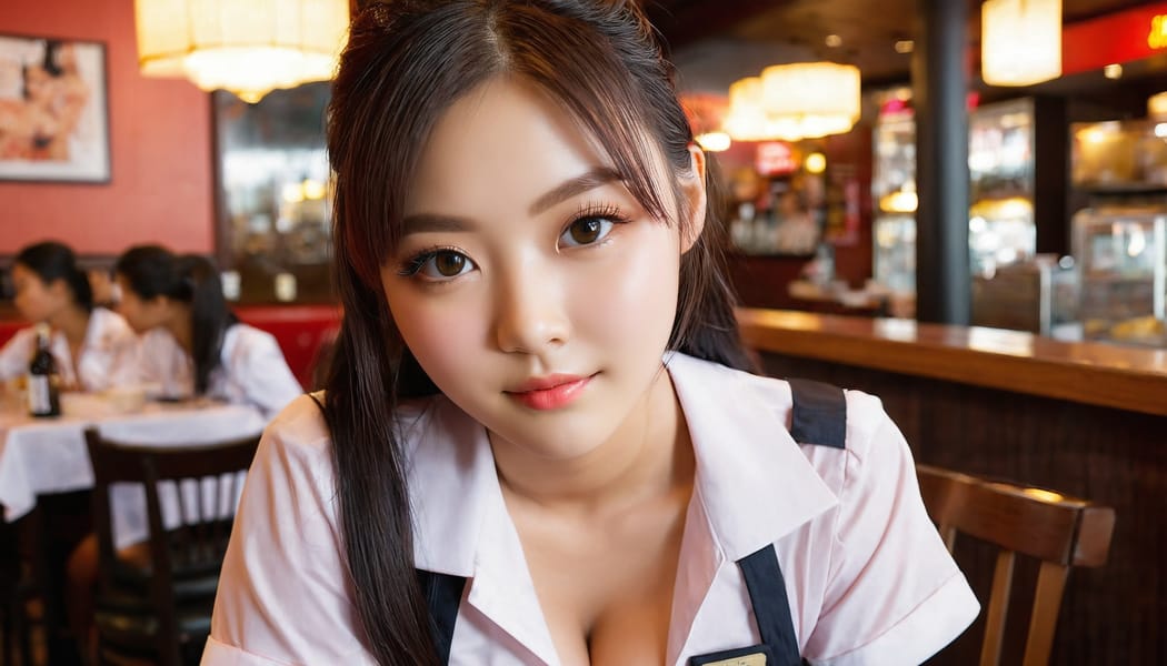 Tags: 21872187, SDXL
{"3": {"inputs": {"seed": 757331708833692, "steps": 64, "cfg": 6.65, "sampler_name": "dpmpp_2m", "scheduler": "karras", "denoise": 1.0, "model": ["27", 0], "positive": ["6", 0], "negative": ["7", 0], "latent_image": ["5", 0]}, "class_type": "KSampler"}, "4": {"inputs": {"ckpt_name": "juggernautxl.safetensors"}, "class_type": "CheckpointLoaderSimple"}, "5": {"inputs": {"width": 1344, "height": 768, "batch_size": 1}, "class_type": "EmptyLatentImage"}, "6": {"inputs": {"text": "24 year old girl, (eyelashes:1.01), (blush:1.03), (idol:1.10), (detailed face:0.95), (temptress:1.08), (seductive pose:1.08), (seductive facial expression:1.04), (cute:1.06), (double eyelids:1.08), (beautiful eyes:1.00), (sexy lips:1.08), (in a seductive pose:1.01), (large perky breasts:1.05), (cleavage:1.05), (thigh gap:1.02), (a waitress in uniform:1.03) working at a restaurant, (portra:1.06), (RAW:1.07), (soft lighting:1.01), (natural looking skin:1.01), (film:1.06), (detailed skin:1.01), (candid cinema:1.02), (textured skin:1.05), (skin fuzz:1.03)", "clip": ["27", 1]}, "class_type": "CLIPTextEncode"}, "7": {"inputs": {"text": "(distorted:1.10), (bad hands:1.13), (watermark:1.12), (worst quality:1.05), (low resolution:1.07), (twisted:1.13), (open mouth:1.14)", "clip": ["27", 1]}, "class_type": "CLIPTextEncode"}, "8": {"inputs": {"samples": ["3", 0], "vae": ["4", 2]}, "class_type": "VAEDecode"}, "25": {"inputs": {"lora_name": "nudify_xl.safetensors", "strength_model": 0.04, "strength_clip": 0.3, "model": ["4", 0], "clip": ["4", 1]}, "class_type": "LoraLoader"}, "26": {"inputs": {"lora_name": "shirtlift_SDXL_v2.safetensors", "strength_model": 0.17, "strength_clip": 0.14, "model": ["25", 0], "clip": ["25", 1]}, "class_type": "LoraLoader"}, "27": {"inputs": {"lora_name": "PerfectEyesXL.safetensors", "strength_model": 0.03, "strength_clip": 0.02, "model": ["26", 0], "clip": ["26", 1]}, "class_type": "LoraLoader"}, "30": {"inputs": {"model_name": "4x_NMKD-Superscale-SP_178000_G.pth"}, "class_type": "UpscaleModelLoader"}, "31": {"inputs": {"upscale_model": ["30", 0], "image": ["8", 0]}, "class_type": "ImageUpscaleWithModel"}, "32": {"inputs": {"upscale_method": "lanczos", "scale_by": 0.5, "image": ["31", 0]}, "class_type": "ImageScaleBy"}, "33": {"inputs": {"pixels": ["32", 0], "vae": ["4", 2]}, "class_type": "VAEEncode"}, "34": {"inputs": {"seed": 757331708833692, "steps": 64, "cfg": 6.65, "sampler_name": "dpmpp_2m", "scheduler": "karras", "denoise": 0.3, "model": ["27", 0], "positive": ["6", 0], "negative": ["7", 0], "latent_image": ["33", 0]}, "class_type": "KSampler"}, "36": {"inputs": {"samples": ["34", 0], "vae": ["4", 2]}, "class_type": "VAEDecode"}, "39": {"inputs": {"filename_prefix": "comfyapi-1716055813265", "images": ["36", 0]}, "class_type": "SaveImage"}}