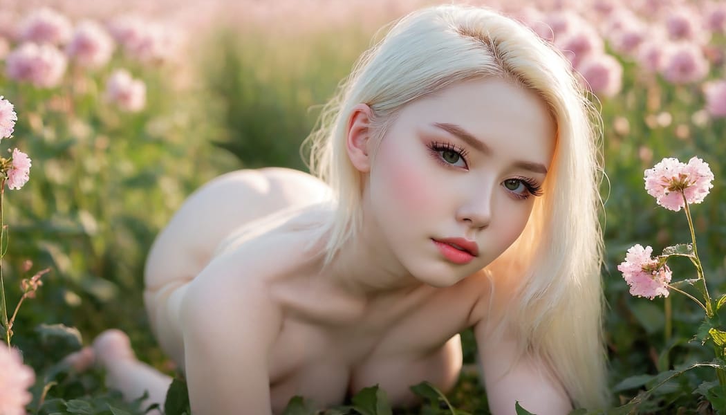 Tags: 21872187, SDXL
{"3": {"inputs": {"seed": 617829944584552, "steps": 64, "cfg": 6.42, "sampler_name": "dpmpp_2m", "scheduler": "karras", "denoise": 1.0, "model": ["27", 0], "positive": ["6", 0], "negative": ["7", 0], "latent_image": ["5", 0]}, "class_type": "KSampler"}, "4": {"inputs": {"ckpt_name": "juggernautxl.safetensors"}, "class_type": "CheckpointLoaderSimple"}, "5": {"inputs": {"width": 1344, "height": 768, "batch_size": 1}, "class_type": "EmptyLatentImage"}, "6": {"inputs": {"text": "21 year old girl, (pale skin:0.98), (seductive facial expression:0.99), (idol:0.96), (temptress:0.99), (detailed face:1.01), (seductive pose:1.14), (cute:0.95), (eyelashes:1.10), (sexy lips:1.12), (beautiful eyes:1.03), (double eyelids:0.96), (on all fours:1.08), (spreading ass cheeks:1.09), (from behind:0.95), (backboob:0.98), wearing (translucent clothes:0.99) on a flower field, (textured skin:1.04), (soft lighting:1.01), (natural looking skin:1.01), (RAW:1.08), (detailed skin:1.09), (portra:1.07), (film:1.06), (skin fuzz:1.00), (candid cinema:1.08)", "clip": ["27", 1]}, "class_type": "CLIPTextEncode"}, "7": {"inputs": {"text": "(low resolution:1.11), (bad hands:1.09), (distorted:1.13), (worst quality:1.07), (open mouth:1.13), (twisted:1.05), (watermark:1.10)", "clip": ["27", 1]}, "class_type": "CLIPTextEncode"}, "8": {"inputs": {"samples": ["3", 0], "vae": ["4", 2]}, "class_type": "VAEDecode"}, "25": {"inputs": {"lora_name": "nudify_xl.safetensors", "strength_model": 0.14, "strength_clip": 0.29, "model": ["4", 0], "clip": ["4", 1]}, "class_type": "LoraLoader"}, "26": {"inputs": {"lora_name": "shirtlift_SDXL_v2.safetensors", "strength_model": 0.0, "strength_clip": 0.09, "model": ["25", 0], "clip": ["25", 1]}, "class_type": "LoraLoader"}, "27": {"inputs": {"lora_name": "PerfectEyesXL.safetensors", "strength_model": 0.16, "strength_clip": 0.16, "model": ["26", 0], "clip": ["26", 1]}, "class_type": "LoraLoader"}, "30": {"inputs": {"model_name": "4x_NMKD-Superscale-SP_178000_G.pth"}, "class_type": "UpscaleModelLoader"}, "31": {"inputs": {"upscale_model": ["30", 0], "image": ["8", 0]}, "class_type": "ImageUpscaleWithModel"}, "32": {"inputs": {"upscale_method": "lanczos", "scale_by": 0.5, "image": ["31", 0]}, "class_type": "ImageScaleBy"}, "33": {"inputs": {"pixels": ["32", 0], "vae": ["4", 2]}, "class_type": "VAEEncode"}, "34": {"inputs": {"seed": 617829944584552, "steps": 64, "cfg": 6.42, "sampler_name": "dpmpp_2m", "scheduler": "karras", "denoise": 0.3, "model": ["27", 0], "positive": ["6", 0], "negative": ["7", 0], "latent_image": ["33", 0]}, "class_type": "KSampler"}, "36": {"inputs": {"samples": ["34", 0], "vae": ["4", 2]}, "class_type": "VAEDecode"}, "39": {"inputs": {"filename_prefix": "comfyapi-1716654148404", "images": ["36", 0]}, "class_type": "SaveImage"}}