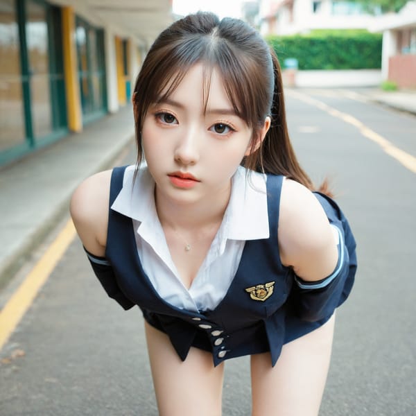 Tags: 21872187, SDXL
{"3": {"inputs": {"seed": 186136738505227, "steps": 64, "cfg": 7.62, "sampler_name": "dpmpp_2m", "scheduler": "karras", "denoise": 1.0, "model": ["27", 0], "positive": ["6", 0], "negative": ["7", 0], "latent_image": ["5", 0]}, "class_type": "KSampler"}, "4": {"inputs": {"ckpt_name": "leosamsHelloworldSDXL_helloworldSDXL32DPO.safetensors"}, "class_type": "CheckpointLoaderSimple"}, "5": {"inputs": {"width": 1024, "height": 1024, "batch_size": 1}, "class_type": "EmptyLatentImage"}, "6": {"inputs": {"text": "23 year old girl, (eyelashes:1.14), (idol:0.95), (pale skin:1.10), (seductive facial expression:1.05), (seductive pose:1.14), (slim:1.11), (blush:1.01), (double eyelids:1.10), (detailed face:0.95), (temptress:1.02), (sexy lips:1.04), (beautiful eyes:1.02), (cute:1.11), (on all fours:1.12), (spreading ass cheeks:1.05), (from behind:0.99), (backboob:1.13), (school uniform:1.11), choker, busy street, (soft lighting:1.06), (skin fuzz:1.03), (RAW:1.05), (natural looking skin:1.03), (film:1.00), (portra:1.03), (textured skin:1.05), (candid cinema:1.07), (detailed skin:1.03)", "clip": ["27", 1]}, "class_type": "CLIPTextEncode"}, "7": {"inputs": {"text": "(worst quality:1.06), (watermark:1.07), (open mouth:1.09), (low resolution:1.08), (distorted:1.10), (twisted:1.09), (bad hands:1.14)", "clip": ["27", 1]}, "class_type": "CLIPTextEncode"}, "8": {"inputs": {"samples": ["3", 0], "vae": ["4", 2]}, "class_type": "VAEDecode"}, "25": {"inputs": {"lora_name": "nudify_xl.safetensors", "strength_model": 0.12, "strength_clip": 0.38, "model": ["4", 0], "clip": ["4", 1]}, "class_type": "LoraLoader"}, "26": {"inputs": {"lora_name": "shirtlift_SDXL_v2.safetensors", "strength_model": 0.17, "strength_clip": 0.06, "model": ["25", 0], "clip": ["25", 1]}, "class_type": "LoraLoader"}, "27": {"inputs": {"lora_name": "PerfectEyesXL.safetensors", "strength_model": 0.14, "strength_clip": 0.12, "model": ["26", 0], "clip": ["26", 1]}, "class_type": "LoraLoader"}, "30": {"inputs": {"model_name": "4x_NMKD-Superscale-SP_178000_G.pth"}, "class_type": "UpscaleModelLoader"}, "31": {"inputs": {"upscale_model": ["30", 0], "image": ["8", 0]}, "class_type": "ImageUpscaleWithModel"}, "32": {"inputs": {"upscale_method": "lanczos", "scale_by": 0.5, "image": ["31", 0]}, "class_type": "ImageScaleBy"}, "33": {"inputs": {"pixels": ["32", 0], "vae": ["4", 2]}, "class_type": "VAEEncode"}, "34": {"inputs": {"seed": 186136738505227, "steps": 64, "cfg": 7.62, "sampler_name": "dpmpp_2m", "scheduler": "karras", "denoise": 0.3, "model": ["27", 0], "positive": ["6", 0], "negative": ["7", 0], "latent_image": ["33", 0]}, "class_type": "KSampler"}, "36": {"inputs": {"samples": ["34", 0], "vae": ["4", 2]}, "class_type": "VAEDecode"}, "39": {"inputs": {"filename_prefix": "comfyapi-1707476153498", "images": ["36", 0]}, "class_type": "SaveImage"}}