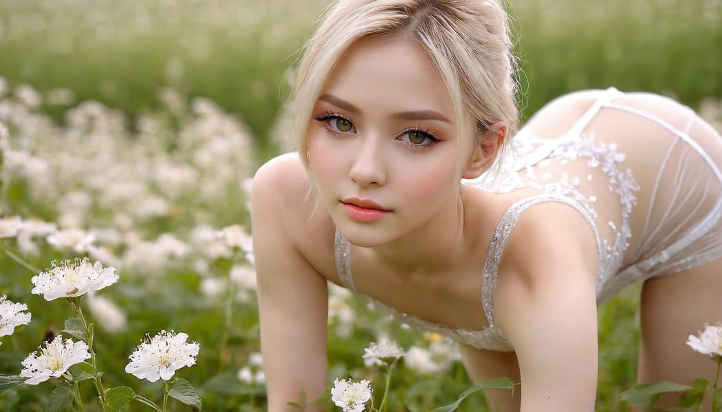 Tags: 21872187, SDXL
{"3": {"inputs": {"seed": 228858367155159, "steps": 64, "cfg": 6.56, "sampler_name": "dpmpp_2m", "scheduler": "karras", "denoise": 1.0, "model": ["27", 0], "positive": ["6", 0], "negative": ["7", 0], "latent_image": ["5", 0]}, "class_type": "KSampler"}, "4": {"inputs": {"ckpt_name": "juggernautxl.safetensors"}, "class_type": "CheckpointLoaderSimple"}, "5": {"inputs": {"width": 1344, "height": 768, "batch_size": 1}, "class_type": "EmptyLatentImage"}, "6": {"inputs": {"text": "26 year old girl, (russian:0.97), (temptress:1.11), (eyelashes:1.02), (cute:0.95), (seductive facial expression:0.97), (sexy lips:1.03), (double eyelids:0.95), (seductive pose:1.02), (slim:1.11), (idol:1.02), (beautiful eyes:0.97), (detailed face:0.99), (pale skin:1.00), (perky ass:1.09), (exposed ass:1.07), (looking back:1.05), (sexy ass:1.06), (thigh gap:1.07), wearing (translucent clothes:1.09) on a flower field, (film:1.02), (RAW:1.02), (soft lighting:1.01), (textured skin:1.03), (portra:1.02), (candid cinema:1.09), (natural looking skin:1.01), (detailed skin:1.02)", "clip": ["27", 1]}, "class_type": "CLIPTextEncode"}, "7": {"inputs": {"text": "(distorted:1.07), (worst quality:1.11), (low resolution:1.12), (twisted:1.13), (open mouth:1.10), (watermark:1.14), (bad hands:1.13)", "clip": ["27", 1]}, "class_type": "CLIPTextEncode"}, "8": {"inputs": {"samples": ["3", 0], "vae": ["4", 2]}, "class_type": "VAEDecode"}, "25": {"inputs": {"lora_name": "nudify_xl.safetensors", "strength_model": 0.18, "strength_clip": 0.1, "model": ["4", 0], "clip": ["4", 1]}, "class_type": "LoraLoader"}, "26": {"inputs": {"lora_name": "shirtlift_SDXL_v2.safetensors", "strength_model": 0.13, "strength_clip": 0.02, "model": ["25", 0], "clip": ["25", 1]}, "class_type": "LoraLoader"}, "27": {"inputs": {"lora_name": "PerfectEyesXL.safetensors", "strength_model": 0.18, "strength_clip": 0.01, "model": ["26", 0], "clip": ["26", 1]}, "class_type": "LoraLoader"}, "30": {"inputs": {"model_name": "4x_NMKD-Superscale-SP_178000_G.pth"}, "class_type": "UpscaleModelLoader"}, "31": {"inputs": {"upscale_model": ["30", 0], "image": ["8", 0]}, "class_type": "ImageUpscaleWithModel"}, "32": {"inputs": {"upscale_method": "lanczos", "scale_by": 0.5, "image": ["31", 0]}, "class_type": "ImageScaleBy"}, "33": {"inputs": {"pixels": ["32", 0], "vae": ["4", 2]}, "class_type": "VAEEncode"}, "34": {"inputs": {"seed": 228858367155159, "steps": 64, "cfg": 6.56, "sampler_name": "dpmpp_2m", "scheduler": "karras", "denoise": 0.3, "model": ["27", 0], "positive": ["6", 0], "negative": ["7", 0], "latent_image": ["33", 0]}, "class_type": "KSampler"}, "36": {"inputs": {"samples": ["34", 0], "vae": ["4", 2]}, "class_type": "VAEDecode"}, "39": {"inputs": {"filename_prefix": "comfyapi-1735486067568", "images": ["36", 0]}, "class_type": "SaveImage"}}