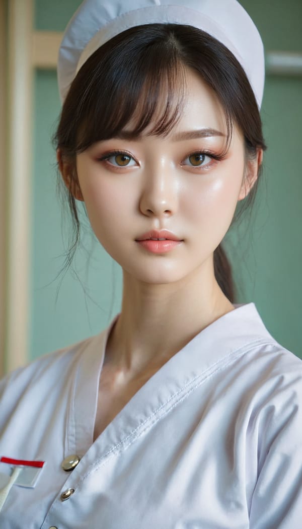 Tags: 21872187, SDXL
{"3": {"inputs": {"seed": 529985507380337, "steps": 32, "cfg": 7.58, "sampler_name": "dpmpp_2m", "scheduler": "karras", "denoise": 1.0, "model": ["27", 0], "positive": ["6", 0], "negative": ["7", 0], "latent_image": ["5", 0]}, "class_type": "KSampler"}, "4": {"inputs": {"ckpt_name": "juggernautxl.safetensors"}, "class_type": "CheckpointLoaderSimple"}, "5": {"inputs": {"width": 768, "height": 1344, "batch_size": 1}, "class_type": "EmptyLatentImage"}, "6": {"inputs": {"text": "19 year old girl, (ukrainian:1.08), (korean:1.02), (russian:1.03), (detailed face:1.13), (blush:1.04), (beautiful eyes:1.08), (idol:1.11), (temptress:1.11), (double eyelids:1.08), (seductive facial expression:1.04), (cute:1.06), (seductive pose:1.08), (sexy lips:0.95), (slim:1.10), (pale skin:0.99), (in a seductive pose:0.96), (large perky breasts:0.97), (cleavage:0.97), (thigh gap:0.99), (nurse in uniform:1.12) working in a hospital ward, (skin fuzz:1.09), (film:1.09), (detailed skin:1.09), (RAW:1.03), (candid cinema:1.09), (natural looking skin:1.04), (soft lighting:1.08), (textured skin:1.09), (portra:1.06)", "clip": ["27", 1]}, "class_type": "CLIPTextEncode"}, "7": {"inputs": {"text": "(open mouth:1.06), (watermark:1.08), (low resolution:1.14), (worst quality:1.05), (distorted:1.05), (bad hands:1.08), (twisted:1.09)", "clip": ["27", 1]}, "class_type": "CLIPTextEncode"}, "8": {"inputs": {"samples": ["3", 0], "vae": ["4", 2]}, "class_type": "VAEDecode"}, "25": {"inputs": {"lora_name": "nudify_xl.safetensors", "strength_model": 0.07, "strength_clip": 0.1, "model": ["4", 0], "clip": ["4", 1]}, "class_type": "LoraLoader"}, "26": {"inputs": {"lora_name": "shirtlift_SDXL_v2.safetensors", "strength_model": 0.0, "strength_clip": 0.19, "model": ["25", 0], "clip": ["25", 1]}, "class_type": "LoraLoader"}, "27": {"inputs": {"lora_name": "PerfectEyesXL.safetensors", "strength_model": 0.04, "strength_clip": 0.11, "model": ["26", 0], "clip": ["26", 1]}, "class_type": "LoraLoader"}, "30": {"inputs": {"model_name": "4x_NMKD-Superscale-SP_178000_G.pth"}, "class_type": "UpscaleModelLoader"}, "31": {"inputs": {"upscale_model": ["30", 0], "image": ["8", 0]}, "class_type": "ImageUpscaleWithModel"}, "32": {"inputs": {"upscale_method": "lanczos", "scale_by": 0.5, "image": ["31", 0]}, "class_type": "ImageScaleBy"}, "33": {"inputs": {"pixels": ["32", 0], "vae": ["4", 2]}, "class_type": "VAEEncode"}, "34": {"inputs": {"seed": 529985507380337, "steps": 32, "cfg": 7.58, "sampler_name": "dpmpp_2m", "scheduler": "karras", "denoise": 0.3, "model": ["27", 0], "positive": ["6", 0], "negative": ["7", 0], "latent_image": ["33", 0]}, "class_type": "KSampler"}, "36": {"inputs": {"samples": ["34", 0], "vae": ["4", 2]}, "class_type": "VAEDecode"}, "39": {"inputs": {"filename_prefix": "comfyapi-1726377742497", "images": ["36", 0]}, "class_type": "SaveImage"}}