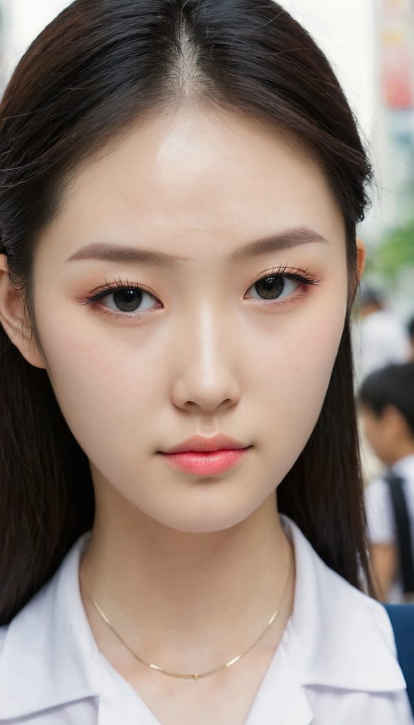 Tags: 21872187, SDXL
{"3": {"inputs": {"seed": 998101838897308, "steps": 32, "cfg": 5.96, "sampler_name": "dpmpp_2m", "scheduler": "karras", "denoise": 1.0, "model": ["27", 0], "positive": ["6", 0], "negative": ["7", 0], "latent_image": ["5", 0]}, "class_type": "KSampler"}, "4": {"inputs": {"ckpt_name": "juggernautXL_v8Rundiffusion.safetensors"}, "class_type": "CheckpointLoaderSimple"}, "5": {"inputs": {"width": 768, "height": 1344, "batch_size": 1}, "class_type": "EmptyLatentImage"}, "6": {"inputs": {"text": "21 year old girl, (korean:1.00), (ukrainian:1.00), (taiwanese:1.04), (eyelashes:0.95), (seductive facial expression:1.02), (seductive pose:1.01), (pale skin:1.09), (beautiful eyes:1.12), (double eyelids:0.96), (sexy lips:1.00), (temptress:1.08), (idol:1.10), (blush:1.08), (detailed face:1.09), (slim:1.00), (perky ass:1.07), (exposed ass:1.10), (looking back:1.01), (sexy ass:1.09), (thigh gap:0.97), (school uniform:1.08), choker, busy street, (candid cinema:1.01), (detailed skin:1.05), (portra:1.01), (RAW:1.01), (skin fuzz:1.08), (soft lighting:1.05), (film:1.04), (natural looking skin:1.07), (textured skin:1.00)", "clip": ["27", 1]}, "class_type": "CLIPTextEncode"}, "7": {"inputs": {"text": "(worst quality:1.11), (open mouth:1.05), (twisted:1.12), (low resolution:1.11), (watermark:1.10), (bad hands:1.10), (distorted:1.07)", "clip": ["27", 1]}, "class_type": "CLIPTextEncode"}, "8": {"inputs": {"samples": ["3", 0], "vae": ["4", 2]}, "class_type": "VAEDecode"}, "25": {"inputs": {"lora_name": "nudify_xl.safetensors", "strength_model": 0.14, "strength_clip": 0.05, "model": ["4", 0], "clip": ["4", 1]}, "class_type": "LoraLoader"}, "26": {"inputs": {"lora_name": "shirtlift_SDXL_v2.safetensors", "strength_model": 0.08, "strength_clip": 0.02, "model": ["25", 0], "clip": ["25", 1]}, "class_type": "LoraLoader"}, "27": {"inputs": {"lora_name": "PerfectEyesXL.safetensors", "strength_model": 0.06, "strength_clip": 0.04, "model": ["26", 0], "clip": ["26", 1]}, "class_type": "LoraLoader"}, "30": {"inputs": {"model_name": "4x_NMKD-Superscale-SP_178000_G.pth"}, "class_type": "UpscaleModelLoader"}, "31": {"inputs": {"upscale_model": ["30", 0], "image": ["8", 0]}, "class_type": "ImageUpscaleWithModel"}, "32": {"inputs": {"upscale_method": "lanczos", "scale_by": 0.5, "image": ["31", 0]}, "class_type": "ImageScaleBy"}, "33": {"inputs": {"pixels": ["32", 0], "vae": ["4", 2]}, "class_type": "VAEEncode"}, "34": {"inputs": {"seed": 998101838897308, "steps": 32, "cfg": 5.96, "sampler_name": "dpmpp_2m", "scheduler": "karras", "denoise": 0.3, "model": ["27", 0], "positive": ["6", 0], "negative": ["7", 0], "latent_image": ["33", 0]}, "class_type": "KSampler"}, "36": {"inputs": {"samples": ["34", 0], "vae": ["4", 2]}, "class_type": "VAEDecode"}, "39": {"inputs": {"filename_prefix": "comfyapi-1707595748374", "images": ["36", 0]}, "class_type": "SaveImage"}}