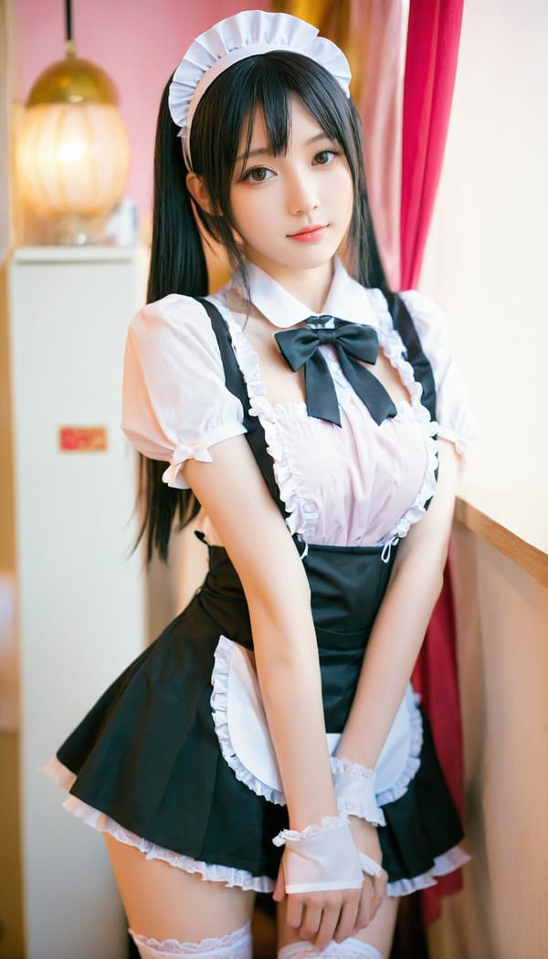 Tags: 21872187, SDXL
{"3": {"inputs": {"seed": 374799091150516, "steps": 32, "cfg": 7.2, "sampler_name": "dpmpp_2m", "scheduler": "karras", "denoise": 1.0, "model": ["27", 0], "positive": ["6", 0], "negative": ["7", 0], "latent_image": ["5", 0]}, "class_type": "KSampler"}, "4": {"inputs": {"ckpt_name": "helloworldxl.safetensors"}, "class_type": "CheckpointLoaderSimple"}, "5": {"inputs": {"width": 768, "height": 1344, "batch_size": 1}, "class_type": "EmptyLatentImage"}, "6": {"inputs": {"text": "18 year old girl, (irish:1.03), (japanese:1.10), (cute:0.98), (temptress:1.10), (idol:1.04), (slim:1.08), (blush:1.14), (beautiful eyes:1.06), (sexy lips:1.07), (double eyelids:1.02), (seductive facial expression:1.02), (detailed face:1.11), (pale skin:1.09), (perky ass:1.02), (exposed ass:1.01), (looking back:0.97), (sexy ass:1.05), (thigh gap:1.02), in a (skimpy maid costume:1.11) working at a maid cafe, choker, bowtie, headband, pleated skirt, (candid cinema:1.09), (skin fuzz:1.01), (film:1.07), (detailed skin:1.02), (portra:1.05), (natural looking skin:1.01), (RAW:1.04), (soft lighting:1.05), (textured skin:1.00)", "clip": ["27", 1]}, "class_type": "CLIPTextEncode"}, "7": {"inputs": {"text": "(open mouth:1.08), (bad hands:1.07), (twisted:1.08), (watermark:1.05), (distorted:1.08), (worst quality:1.13), (low resolution:1.12)", "clip": ["27", 1]}, "class_type": "CLIPTextEncode"}, "8": {"inputs": {"samples": ["3", 0], "vae": ["4", 2]}, "class_type": "VAEDecode"}, "25": {"inputs": {"lora_name": "nudify_xl.safetensors", "strength_model": 0.18, "strength_clip": 0.28, "model": ["4", 0], "clip": ["4", 1]}, "class_type": "LoraLoader"}, "26": {"inputs": {"lora_name": "shirtlift_SDXL_v2.safetensors", "strength_model": 0.08, "strength_clip": 0.01, "model": ["25", 0], "clip": ["25", 1]}, "class_type": "LoraLoader"}, "27": {"inputs": {"lora_name": "PerfectEyesXL.safetensors", "strength_model": 0.16, "strength_clip": 0.14, "model": ["26", 0], "clip": ["26", 1]}, "class_type": "LoraLoader"}, "30": {"inputs": {"model_name": "4x_NMKD-Superscale-SP_178000_G.pth"}, "class_type": "UpscaleModelLoader"}, "31": {"inputs": {"upscale_model": ["30", 0], "image": ["8", 0]}, "class_type": "ImageUpscaleWithModel"}, "32": {"inputs": {"upscale_method": "lanczos", "scale_by": 0.5, "image": ["31", 0]}, "class_type": "ImageScaleBy"}, "33": {"inputs": {"pixels": ["32", 0], "vae": ["4", 2]}, "class_type": "VAEEncode"}, "34": {"inputs": {"seed": 374799091150516, "steps": 32, "cfg": 7.2, "sampler_name": "dpmpp_2m", "scheduler": "karras", "denoise": 0.3, "model": ["27", 0], "positive": ["6", 0], "negative": ["7", 0], "latent_image": ["33", 0]}, "class_type": "KSampler"}, "36": {"inputs": {"samples": ["34", 0], "vae": ["4", 2]}, "class_type": "VAEDecode"}, "39": {"inputs": {"filename_prefix": "comfyapi-1714858695489", "images": ["36", 0]}, "class_type": "SaveImage"}}