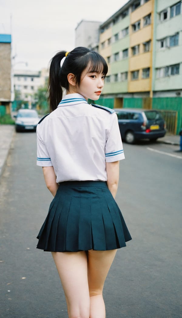 Tags: 21872187, SDXL
{"3": {"inputs": {"seed": 169097699584879, "steps": 64, "cfg": 5.84, "sampler_name": "dpmpp_2m", "scheduler": "karras", "denoise": 1.0, "model": ["27", 0], "positive": ["6", 0], "negative": ["7", 0], "latent_image": ["5", 0]}, "class_type": "KSampler"}, "4": {"inputs": {"ckpt_name": "helloworldxl.safetensors"}, "class_type": "CheckpointLoaderSimple"}, "5": {"inputs": {"width": 768, "height": 1344, "batch_size": 1}, "class_type": "EmptyLatentImage"}, "6": {"inputs": {"text": "27 year old girl, (ukrainian:1.09), (chinese:1.05), (irish:1.06), (beautiful eyes:0.96), (temptress:1.03), (slim:1.10), (seductive facial expression:1.02), (pale skin:1.10), (detailed face:1.01), (idol:1.09), (eyelashes:1.00), (blush:0.98), (cute:0.97), (sexy lips:1.09), (double eyelids:1.04), (perky ass:1.11), (exposed ass:1.12), (looking back:1.13), (sexy ass:0.99), (thigh gap:1.01), (school uniform:1.08), choker, busy street, (portra:1.01), (candid cinema:1.03), (textured skin:1.02), (film:1.01), (skin fuzz:1.09), (detailed skin:1.06), (RAW:1.06), (soft lighting:1.07), (natural looking skin:1.07)", "clip": ["27", 1]}, "class_type": "CLIPTextEncode"}, "7": {"inputs": {"text": "(bad hands:1.07), (low resolution:1.09), (watermark:1.09), (twisted:1.05), (open mouth:1.12), (worst quality:1.07), (distorted:1.08)", "clip": ["27", 1]}, "class_type": "CLIPTextEncode"}, "8": {"inputs": {"samples": ["3", 0], "vae": ["4", 2]}, "class_type": "VAEDecode"}, "25": {"inputs": {"lora_name": "nudify_xl.safetensors", "strength_model": 0.32, "strength_clip": 0.32, "model": ["4", 0], "clip": ["4", 1]}, "class_type": "LoraLoader"}, "26": {"inputs": {"lora_name": "shirtlift_SDXL_v2.safetensors", "strength_model": 0.04, "strength_clip": 0.02, "model": ["25", 0], "clip": ["25", 1]}, "class_type": "LoraLoader"}, "27": {"inputs": {"lora_name": "PerfectEyesXL.safetensors", "strength_model": 0.07, "strength_clip": 0.18, "model": ["26", 0], "clip": ["26", 1]}, "class_type": "LoraLoader"}, "30": {"inputs": {"model_name": "4x_NMKD-Superscale-SP_178000_G.pth"}, "class_type": "UpscaleModelLoader"}, "31": {"inputs": {"upscale_model": ["30", 0], "image": ["8", 0]}, "class_type": "ImageUpscaleWithModel"}, "32": {"inputs": {"upscale_method": "lanczos", "scale_by": 0.5, "image": ["31", 0]}, "class_type": "ImageScaleBy"}, "33": {"inputs": {"pixels": ["32", 0], "vae": ["4", 2]}, "class_type": "VAEEncode"}, "34": {"inputs": {"seed": 169097699584879, "steps": 64, "cfg": 5.84, "sampler_name": "dpmpp_2m", "scheduler": "karras", "denoise": 0.3, "model": ["27", 0], "positive": ["6", 0], "negative": ["7", 0], "latent_image": ["33", 0]}, "class_type": "KSampler"}, "36": {"inputs": {"samples": ["34", 0], "vae": ["4", 2]}, "class_type": "VAEDecode"}, "39": {"inputs": {"filename_prefix": "comfyapi-1733949246132", "images": ["36", 0]}, "class_type": "SaveImage"}}