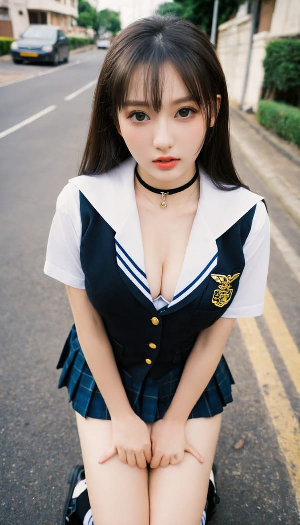 Tags: 21872187, SDXL
{"3": {"inputs": {"seed": 479215940369059, "steps": 32, "cfg": 6.15, "sampler_name": "dpmpp_2m", "scheduler": "karras", "denoise": 1.0, "model": ["27", 0], "positive": ["6", 0], "negative": ["7", 0], "latent_image": ["5", 0]}, "class_type": "KSampler"}, "4": {"inputs": {"ckpt_name": "helloworldxl.safetensors"}, "class_type": "CheckpointLoaderSimple"}, "5": {"inputs": {"width": 768, "height": 1344, "batch_size": 1}, "class_type": "EmptyLatentImage"}, "6": {"inputs": {"text": "21 year old girl, (slim:1.10), (seductive facial expression:1.09), (detailed face:1.04), (beautiful eyes:1.13), (idol:1.11), (seductive pose:1.00), (blush:1.01), (eyelashes:1.00), (pale skin:0.99), (temptress:1.14), (sexy lips:1.07), (double eyelids:1.05), (in a seductive pose:1.01), (large perky breasts:0.96), (cleavage:1.01), (thigh gap:0.95), (school uniform:1.06), choker, busy street, (soft lighting:1.00), (candid cinema:1.05), (film:1.01), (textured skin:1.01), (natural looking skin:1.09), (portra:1.03), (detailed skin:1.07), (skin fuzz:1.01), (RAW:1.01)", "clip": ["27", 1]}, "class_type": "CLIPTextEncode"}, "7": {"inputs": {"text": "(distorted:1.07), (bad hands:1.14), (twisted:1.05), (worst quality:1.06), (low resolution:1.12), (watermark:1.14)", "clip": ["27", 1]}, "class_type": "CLIPTextEncode"}, "8": {"inputs": {"samples": ["3", 0], "vae": ["4", 2]}, "class_type": "VAEDecode"}, "25": {"inputs": {"lora_name": "nudify_xl.safetensors", "strength_model": 0.39, "strength_clip": 0.03, "model": ["4", 0], "clip": ["4", 1]}, "class_type": "LoraLoader"}, "26": {"inputs": {"lora_name": "shirtlift_SDXL_v2.safetensors", "strength_model": 0.06, "strength_clip": 0.18, "model": ["25", 0], "clip": ["25", 1]}, "class_type": "LoraLoader"}, "27": {"inputs": {"lora_name": "PerfectEyesXL.safetensors", "strength_model": 0.11, "strength_clip": 0.05, "model": ["26", 0], "clip": ["26", 1]}, "class_type": "LoraLoader"}, "30": {"inputs": {"model_name": "4x_NMKD-Superscale-SP_178000_G.pth"}, "class_type": "UpscaleModelLoader"}, "31": {"inputs": {"upscale_model": ["30", 0], "image": ["8", 0]}, "class_type": "ImageUpscaleWithModel"}, "32": {"inputs": {"upscale_method": "lanczos", "scale_by": 0.5, "image": ["31", 0]}, "class_type": "ImageScaleBy"}, "33": {"inputs": {"pixels": ["32", 0], "vae": ["4", 2]}, "class_type": "VAEEncode"}, "34": {"inputs": {"seed": 479215940369059, "steps": 32, "cfg": 6.15, "sampler_name": "dpmpp_2m", "scheduler": "karras", "denoise": 0.3, "model": ["27", 0], "positive": ["6", 0], "negative": ["7", 0], "latent_image": ["33", 0]}, "class_type": "KSampler"}, "36": {"inputs": {"samples": ["34", 0], "vae": ["4", 2]}, "class_type": "VAEDecode"}, "39": {"inputs": {"filename_prefix": "comfyapi-1731152567355", "images": ["36", 0]}, "class_type": "SaveImage"}}