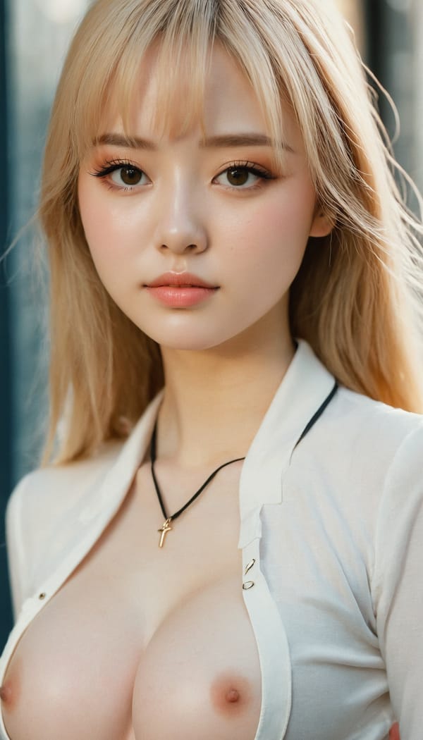 Tags: 21872187, SDXL
{"3": {"inputs": {"seed": 888264350281730, "steps": 64, "cfg": 6.05, "sampler_name": "dpmpp_2m", "scheduler": "karras", "denoise": 1.0, "model": ["27", 0], "positive": ["6", 0], "negative": ["7", 0], "latent_image": ["5", 0]}, "class_type": "KSampler"}, "4": {"inputs": {"ckpt_name": "juggernautxl.safetensors"}, "class_type": "CheckpointLoaderSimple"}, "5": {"inputs": {"width": 768, "height": 1344, "batch_size": 1}, "class_type": "EmptyLatentImage"}, "6": {"inputs": {"text": "28 year old girl, (detailed face:1.02), (eyelashes:0.96), (cute:1.14), (blush:1.10), (slim:1.04), (double eyelids:0.98), (seductive pose:1.00), (seductive facial expression:1.12), (sexy lips:1.11), (idol:0.97), (temptress:0.97), (pale skin:0.99), (beautiful eyes:1.05), (in a seductive pose:1.07), (large perky breasts:1.09), (cleavage:1.08), (thigh gap:1.03), (school uniform:0.95), choker, busy street, (textured skin:1.06), (detailed skin:1.07), (film:1.08), (candid cinema:1.00), (natural looking skin:1.08), (skin fuzz:1.06), (soft lighting:1.09), (portra:1.03), (RAW:1.09)", "clip": ["27", 1]}, "class_type": "CLIPTextEncode"}, "7": {"inputs": {"text": "(distorted:1.12), (worst quality:1.05), (open mouth:1.05), (low resolution:1.07), (bad hands:1.05), (watermark:1.13), (twisted:1.12)", "clip": ["27", 1]}, "class_type": "CLIPTextEncode"}, "8": {"inputs": {"samples": ["3", 0], "vae": ["4", 2]}, "class_type": "VAEDecode"}, "25": {"inputs": {"lora_name": "nudify_xl.safetensors", "strength_model": 0.33, "strength_clip": 0.3, "model": ["4", 0], "clip": ["4", 1]}, "class_type": "LoraLoader"}, "26": {"inputs": {"lora_name": "shirtlift_SDXL_v2.safetensors", "strength_model": 0.09, "strength_clip": 0.15, "model": ["25", 0], "clip": ["25", 1]}, "class_type": "LoraLoader"}, "27": {"inputs": {"lora_name": "PerfectEyesXL.safetensors", "strength_model": 0.02, "strength_clip": 0.04, "model": ["26", 0], "clip": ["26", 1]}, "class_type": "LoraLoader"}, "30": {"inputs": {"model_name": "4x_NMKD-Superscale-SP_178000_G.pth"}, "class_type": "UpscaleModelLoader"}, "31": {"inputs": {"upscale_model": ["30", 0], "image": ["8", 0]}, "class_type": "ImageUpscaleWithModel"}, "32": {"inputs": {"upscale_method": "lanczos", "scale_by": 0.5, "image": ["31", 0]}, "class_type": "ImageScaleBy"}, "33": {"inputs": {"pixels": ["32", 0], "vae": ["4", 2]}, "class_type": "VAEEncode"}, "34": {"inputs": {"seed": 888264350281730, "steps": 64, "cfg": 6.05, "sampler_name": "dpmpp_2m", "scheduler": "karras", "denoise": 0.3, "model": ["27", 0], "positive": ["6", 0], "negative": ["7", 0], "latent_image": ["33", 0]}, "class_type": "KSampler"}, "36": {"inputs": {"samples": ["34", 0], "vae": ["4", 2]}, "class_type": "VAEDecode"}, "39": {"inputs": {"filename_prefix": "comfyapi-1714184129733", "images": ["36", 0]}, "class_type": "SaveImage"}}