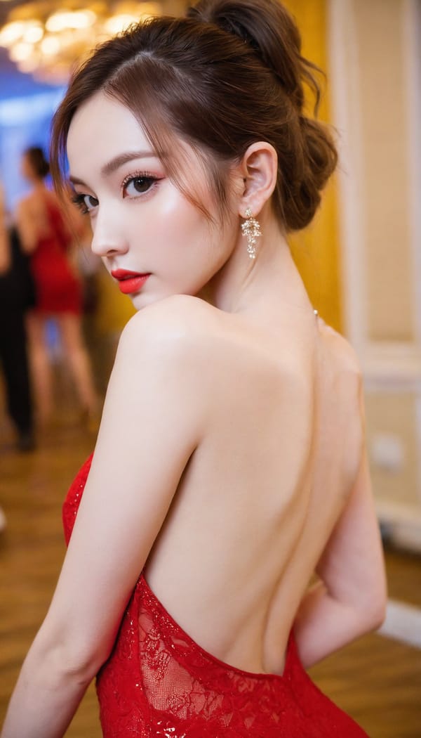 Tags: 21872187, SDXL
{"3": {"inputs": {"seed": 802695301090042, "steps": 64, "cfg": 5.23, "sampler_name": "dpmpp_2m", "scheduler": "karras", "denoise": 1.0, "model": ["27", 0], "positive": ["6", 0], "negative": ["7", 0], "latent_image": ["5", 0]}, "class_type": "KSampler"}, "4": {"inputs": {"ckpt_name": "helloworldxl.safetensors"}, "class_type": "CheckpointLoaderSimple"}, "5": {"inputs": {"width": 768, "height": 1344, "batch_size": 1}, "class_type": "EmptyLatentImage"}, "6": {"inputs": {"text": "28 year old girl, (ukrainian:1.00), (slim:0.97), (eyelashes:1.14), (seductive pose:0.95), (cute:0.98), (sexy lips:1.02), (detailed face:1.02), (temptress:0.98), (blush:1.06), (beautiful eyes:0.97), (seductive facial expression:0.98), (idol:1.05), (pale skin:0.97), (double eyelids:1.09), (perky ass:1.11), (exposed ass:1.14), (looking back:1.03), (sexy ass:1.02), (thigh gap:0.99), (wearing a low-cut red dress:1.08) at a ballroom, (skin fuzz:1.00), (textured skin:1.02), (detailed skin:1.09), (natural looking skin:1.05), (portra:1.00), (soft lighting:1.06), (film:1.02), (RAW:1.02), (candid cinema:1.04)", "clip": ["27", 1]}, "class_type": "CLIPTextEncode"}, "7": {"inputs": {"text": "(distorted:1.05), (bad hands:1.10), (open mouth:1.07), (watermark:1.05), (worst quality:1.14), (twisted:1.10), (low resolution:1.12)", "clip": ["27", 1]}, "class_type": "CLIPTextEncode"}, "8": {"inputs": {"samples": ["3", 0], "vae": ["4", 2]}, "class_type": "VAEDecode"}, "25": {"inputs": {"lora_name": "nudify_xl.safetensors", "strength_model": 0.18, "strength_clip": 0.22, "model": ["4", 0], "clip": ["4", 1]}, "class_type": "LoraLoader"}, "26": {"inputs": {"lora_name": "shirtlift_SDXL_v2.safetensors", "strength_model": 0.1, "strength_clip": 0.12, "model": ["25", 0], "clip": ["25", 1]}, "class_type": "LoraLoader"}, "27": {"inputs": {"lora_name": "PerfectEyesXL.safetensors", "strength_model": 0.17, "strength_clip": 0.05, "model": ["26", 0], "clip": ["26", 1]}, "class_type": "LoraLoader"}, "30": {"inputs": {"model_name": "4x_NMKD-Superscale-SP_178000_G.pth"}, "class_type": "UpscaleModelLoader"}, "31": {"inputs": {"upscale_model": ["30", 0], "image": ["8", 0]}, "class_type": "ImageUpscaleWithModel"}, "32": {"inputs": {"upscale_method": "lanczos", "scale_by": 0.5, "image": ["31", 0]}, "class_type": "ImageScaleBy"}, "33": {"inputs": {"pixels": ["32", 0], "vae": ["4", 2]}, "class_type": "VAEEncode"}, "34": {"inputs": {"seed": 802695301090042, "steps": 64, "cfg": 5.23, "sampler_name": "dpmpp_2m", "scheduler": "karras", "denoise": 0.3, "model": ["27", 0], "positive": ["6", 0], "negative": ["7", 0], "latent_image": ["33", 0]}, "class_type": "KSampler"}, "36": {"inputs": {"samples": ["34", 0], "vae": ["4", 2]}, "class_type": "VAEDecode"}, "39": {"inputs": {"filename_prefix": "comfyapi-1732131662610", "images": ["36", 0]}, "class_type": "SaveImage"}}