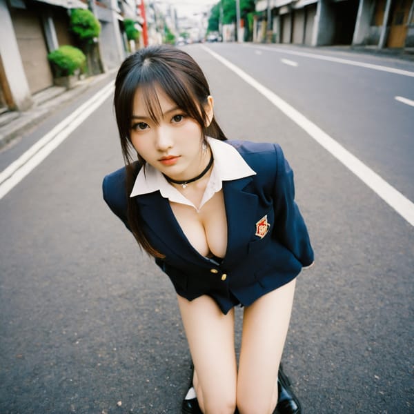 Tags: 21872187, SDXL
{"3": {"inputs": {"seed": 309612604735710, "steps": 32, "cfg": 5.81, "sampler_name": "dpmpp_2m", "scheduler": "karras", "denoise": 1.0, "model": ["27", 0], "positive": ["6", 0], "negative": ["7", 0], "latent_image": ["5", 0]}, "class_type": "KSampler"}, "4": {"inputs": {"ckpt_name": "helloworldxl.safetensors"}, "class_type": "CheckpointLoaderSimple"}, "5": {"inputs": {"width": 1024, "height": 1024, "batch_size": 1}, "class_type": "EmptyLatentImage"}, "6": {"inputs": {"text": "28 year old girl, (japanese:1.02), (blush:0.95), (eyelashes:0.98), (pale skin:1.06), (seductive pose:1.11), (idol:1.01), (double eyelids:1.12), (beautiful eyes:1.07), (temptress:1.00), (cute:1.05), (seductive facial expression:0.98), (slim:1.07), (in a seductive pose:1.11), (large perky breasts:1.00), (cleavage:1.04), (thigh gap:1.05), (school uniform:0.95), choker, busy street, (soft lighting:1.06), (detailed skin:1.07), (film:1.03), (candid cinema:1.08), (textured skin:1.06), (RAW:1.06), (natural looking skin:1.00), (skin fuzz:1.05), (portra:1.04)", "clip": ["27", 1]}, "class_type": "CLIPTextEncode"}, "7": {"inputs": {"text": "(twisted:1.14), (bad hands:1.10), (distorted:1.11), (worst quality:1.08), (watermark:1.05), (low resolution:1.11), (open mouth:1.11)", "clip": ["27", 1]}, "class_type": "CLIPTextEncode"}, "8": {"inputs": {"samples": ["3", 0], "vae": ["4", 2]}, "class_type": "VAEDecode"}, "25": {"inputs": {"lora_name": "nudify_xl.safetensors", "strength_model": 0.07, "strength_clip": 0.02, "model": ["4", 0], "clip": ["4", 1]}, "class_type": "LoraLoader"}, "26": {"inputs": {"lora_name": "shirtlift_SDXL_v2.safetensors", "strength_model": 0.18, "strength_clip": 0.16, "model": ["25", 0], "clip": ["25", 1]}, "class_type": "LoraLoader"}, "27": {"inputs": {"lora_name": "PerfectEyesXL.safetensors", "strength_model": 0.16, "strength_clip": 0.01, "model": ["26", 0], "clip": ["26", 1]}, "class_type": "LoraLoader"}, "30": {"inputs": {"model_name": "4x_NMKD-Superscale-SP_178000_G.pth"}, "class_type": "UpscaleModelLoader"}, "31": {"inputs": {"upscale_model": ["30", 0], "image": ["8", 0]}, "class_type": "ImageUpscaleWithModel"}, "32": {"inputs": {"upscale_method": "lanczos", "scale_by": 0.5, "image": ["31", 0]}, "class_type": "ImageScaleBy"}, "33": {"inputs": {"pixels": ["32", 0], "vae": ["4", 2]}, "class_type": "VAEEncode"}, "34": {"inputs": {"seed": 309612604735710, "steps": 32, "cfg": 5.81, "sampler_name": "dpmpp_2m", "scheduler": "karras", "denoise": 0.3, "model": ["27", 0], "positive": ["6", 0], "negative": ["7", 0], "latent_image": ["33", 0]}, "class_type": "KSampler"}, "36": {"inputs": {"samples": ["34", 0], "vae": ["4", 2]}, "class_type": "VAEDecode"}, "39": {"inputs": {"filename_prefix": "comfyapi-1724651560672", "images": ["36", 0]}, "class_type": "SaveImage"}}