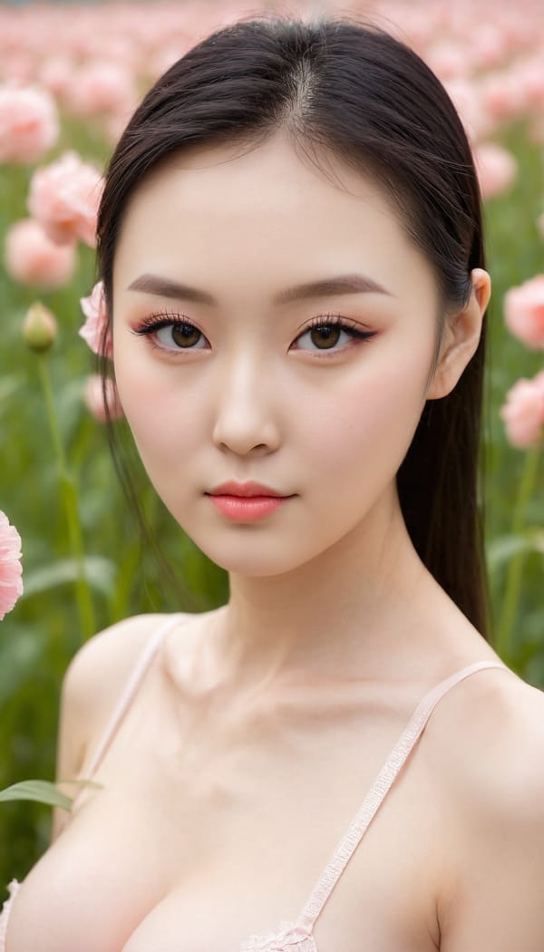 Tags: 21872187, SDXL
{"3": {"inputs": {"seed": 167696280005009, "steps": 64, "cfg": 7.17, "sampler_name": "dpmpp_2m", "scheduler": "karras", "denoise": 1.0, "model": ["27", 0], "positive": ["6", 0], "negative": ["7", 0], "latent_image": ["5", 0]}, "class_type": "KSampler"}, "4": {"inputs": {"ckpt_name": "juggernautXL_v8Rundiffusion.safetensors"}, "class_type": "CheckpointLoaderSimple"}, "5": {"inputs": {"width": 768, "height": 1344, "batch_size": 1}, "class_type": "EmptyLatentImage"}, "6": {"inputs": {"text": "27 year old girl, (chinese:1.02), (ukrainian:1.00), (sexy lips:0.99), (temptress:1.12), (eyelashes:0.98), (cute:1.04), (seductive pose:1.11), (slim:0.96), (beautiful eyes:0.95), (detailed face:1.05), (idol:1.01), (pale skin:1.08), (seductive facial expression:1.12), (blush:1.00), (double eyelids:1.09), (in a seductive pose:0.96), (large perky breasts:1.10), (cleavage:1.07), (thigh gap:0.97), wearing (translucent clothes:1.12) on a flower field, (RAW:1.07), (natural looking skin:1.01), (skin fuzz:1.06), (textured skin:1.00), (candid cinema:1.08), (detailed skin:1.08), (portra:1.07), (film:1.06)", "clip": ["27", 1]}, "class_type": "CLIPTextEncode"}, "7": {"inputs": {"text": "(watermark:1.12), (open mouth:1.10), (worst quality:1.12), (bad hands:1.09), (twisted:1.14), (low resolution:1.05), (distorted:1.06)", "clip": ["27", 1]}, "class_type": "CLIPTextEncode"}, "8": {"inputs": {"samples": ["3", 0], "vae": ["4", 2]}, "class_type": "VAEDecode"}, "25": {"inputs": {"lora_name": "nudify_xl.safetensors", "strength_model": 0.38, "strength_clip": 0.35, "model": ["4", 0], "clip": ["4", 1]}, "class_type": "LoraLoader"}, "26": {"inputs": {"lora_name": "shirtlift_SDXL_v2.safetensors", "strength_model": 0.1, "strength_clip": 0.01, "model": ["25", 0], "clip": ["25", 1]}, "class_type": "LoraLoader"}, "27": {"inputs": {"lora_name": "PerfectEyesXL.safetensors", "strength_model": 0.15, "strength_clip": 0.13, "model": ["26", 0], "clip": ["26", 1]}, "class_type": "LoraLoader"}, "30": {"inputs": {"model_name": "4x_NMKD-Superscale-SP_178000_G.pth"}, "class_type": "UpscaleModelLoader"}, "31": {"inputs": {"upscale_model": ["30", 0], "image": ["8", 0]}, "class_type": "ImageUpscaleWithModel"}, "32": {"inputs": {"upscale_method": "lanczos", "scale_by": 0.5, "image": ["31", 0]}, "class_type": "ImageScaleBy"}, "33": {"inputs": {"pixels": ["32", 0], "vae": ["4", 2]}, "class_type": "VAEEncode"}, "34": {"inputs": {"seed": 167696280005009, "steps": 64, "cfg": 7.17, "sampler_name": "dpmpp_2m", "scheduler": "karras", "denoise": 0.3, "model": ["27", 0], "positive": ["6", 0], "negative": ["7", 0], "latent_image": ["33", 0]}, "class_type": "KSampler"}, "36": {"inputs": {"samples": ["34", 0], "vae": ["4", 2]}, "class_type": "VAEDecode"}, "39": {"inputs": {"filename_prefix": "comfyapi-1707658194053", "images": ["36", 0]}, "class_type": "SaveImage"}}