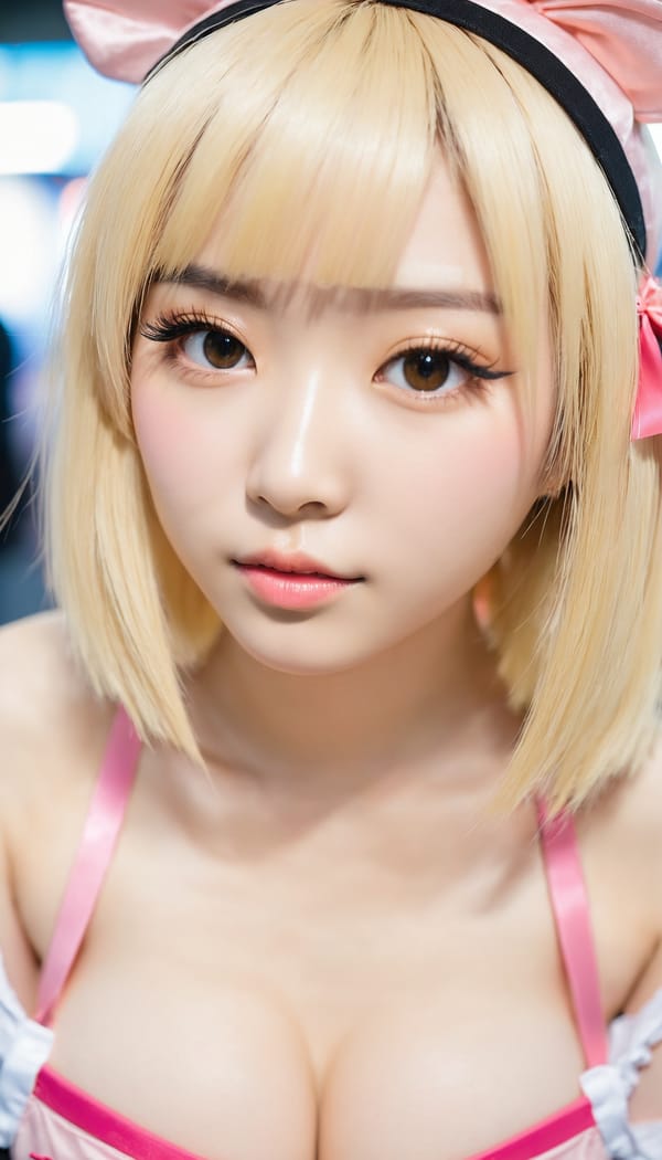 Tags: 21872187, SDXL
{"3": {"inputs": {"seed": 102143146466281, "steps": 32, "cfg": 7.35, "sampler_name": "dpmpp_2m", "scheduler": "karras", "denoise": 1.0, "model": ["27", 0], "positive": ["6", 0], "negative": ["7", 0], "latent_image": ["5", 0]}, "class_type": "KSampler"}, "4": {"inputs": {"ckpt_name": "juggernautxl.safetensors"}, "class_type": "CheckpointLoaderSimple"}, "5": {"inputs": {"width": 768, "height": 1344, "batch_size": 1}, "class_type": "EmptyLatentImage"}, "6": {"inputs": {"text": "25 year old girl, (taiwanese:0.96), (seductive facial expression:1.06), (beautiful eyes:0.99), (sexy lips:1.00), (double eyelids:1.10), (blush:1.02), (seductive pose:1.03), (temptress:0.97), (pale skin:1.08), (idol:1.10), (eyelashes:1.09), (detailed face:1.03), (cute:1.05), (slim:1.11), (on all fours:0.98), (spreading ass cheeks:1.08), (from behind:0.98), (backboob:0.98), (in a cosplay:0.95) at comiket posing for camera, (soft lighting:1.03), (portra:1.03), (textured skin:1.01), (skin fuzz:1.02), (film:1.00), (detailed skin:1.06), (natural looking skin:1.05), (RAW:1.02), (candid cinema:1.05)", "clip": ["27", 1]}, "class_type": "CLIPTextEncode"}, "7": {"inputs": {"text": "(twisted:1.06), (bad hands:1.06), (worst quality:1.11), (open mouth:1.07), (watermark:1.05), (distorted:1.07), (low resolution:1.06)", "clip": ["27", 1]}, "class_type": "CLIPTextEncode"}, "8": {"inputs": {"samples": ["3", 0], "vae": ["4", 2]}, "class_type": "VAEDecode"}, "25": {"inputs": {"lora_name": "nudify_xl.safetensors", "strength_model": 0.23, "strength_clip": 0.39, "model": ["4", 0], "clip": ["4", 1]}, "class_type": "LoraLoader"}, "26": {"inputs": {"lora_name": "shirtlift_SDXL_v2.safetensors", "strength_model": 0.13, "strength_clip": 0.04, "model": ["25", 0], "clip": ["25", 1]}, "class_type": "LoraLoader"}, "27": {"inputs": {"lora_name": "PerfectEyesXL.safetensors", "strength_model": 0.07, "strength_clip": 0.19, "model": ["26", 0], "clip": ["26", 1]}, "class_type": "LoraLoader"}, "30": {"inputs": {"model_name": "4x_NMKD-Superscale-SP_178000_G.pth"}, "class_type": "UpscaleModelLoader"}, "31": {"inputs": {"upscale_model": ["30", 0], "image": ["8", 0]}, "class_type": "ImageUpscaleWithModel"}, "32": {"inputs": {"upscale_method": "lanczos", "scale_by": 0.5, "image": ["31", 0]}, "class_type": "ImageScaleBy"}, "33": {"inputs": {"pixels": ["32", 0], "vae": ["4", 2]}, "class_type": "VAEEncode"}, "34": {"inputs": {"seed": 102143146466281, "steps": 32, "cfg": 7.35, "sampler_name": "dpmpp_2m", "scheduler": "karras", "denoise": 0.3, "model": ["27", 0], "positive": ["6", 0], "negative": ["7", 0], "latent_image": ["33", 0]}, "class_type": "KSampler"}, "36": {"inputs": {"samples": ["34", 0], "vae": ["4", 2]}, "class_type": "VAEDecode"}, "39": {"inputs": {"filename_prefix": "comfyapi-1717185837880", "images": ["36", 0]}, "class_type": "SaveImage"}}