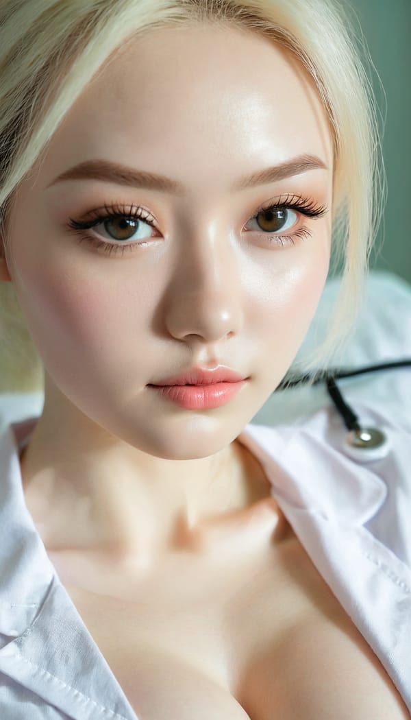 Tags: 21872187, SDXL
{"3": {"inputs": {"seed": 146029382079485, "steps": 64, "cfg": 7.39, "sampler_name": "dpmpp_2m", "scheduler": "karras", "denoise": 1.0, "model": ["27", 0], "positive": ["6", 0], "negative": ["7", 0], "latent_image": ["5", 0]}, "class_type": "KSampler"}, "4": {"inputs": {"ckpt_name": "juggernautxl.safetensors"}, "class_type": "CheckpointLoaderSimple"}, "5": {"inputs": {"width": 768, "height": 1344, "batch_size": 1}, "class_type": "EmptyLatentImage"}, "6": {"inputs": {"text": "19 year old girl, (cute:1.12), (detailed face:1.09), (pale skin:0.95), (seductive pose:1.01), (beautiful eyes:1.03), (idol:0.97), (double eyelids:1.14), (slim:1.12), (sexy lips:1.13), (seductive facial expression:1.12), (blush:0.96), (eyelashes:1.13), (temptress:0.98), (in a seductive pose:0.96), (large perky breasts:1.07), (cleavage:1.07), (thigh gap:0.95), (nurse in uniform:1.04) working in a hospital ward, (film:1.03), (textured skin:1.00), (candid cinema:1.08), (RAW:1.08), (portra:1.09), (detailed skin:1.01), (soft lighting:1.08), (natural looking skin:1.01), (skin fuzz:1.06)", "clip": ["27", 1]}, "class_type": "CLIPTextEncode"}, "7": {"inputs": {"text": "(low resolution:1.14), (twisted:1.07), (bad hands:1.05), (watermark:1.10), (open mouth:1.06), (worst quality:1.13), (distorted:1.07)", "clip": ["27", 1]}, "class_type": "CLIPTextEncode"}, "8": {"inputs": {"samples": ["3", 0], "vae": ["4", 2]}, "class_type": "VAEDecode"}, "25": {"inputs": {"lora_name": "nudify_xl.safetensors", "strength_model": 0.09, "strength_clip": 0.08, "model": ["4", 0], "clip": ["4", 1]}, "class_type": "LoraLoader"}, "26": {"inputs": {"lora_name": "shirtlift_SDXL_v2.safetensors", "strength_model": 0.02, "strength_clip": 0.13, "model": ["25", 0], "clip": ["25", 1]}, "class_type": "LoraLoader"}, "27": {"inputs": {"lora_name": "PerfectEyesXL.safetensors", "strength_model": 0.14, "strength_clip": 0.09, "model": ["26", 0], "clip": ["26", 1]}, "class_type": "LoraLoader"}, "30": {"inputs": {"model_name": "4x_NMKD-Superscale-SP_178000_G.pth"}, "class_type": "UpscaleModelLoader"}, "31": {"inputs": {"upscale_model": ["30", 0], "image": ["8", 0]}, "class_type": "ImageUpscaleWithModel"}, "32": {"inputs": {"upscale_method": "lanczos", "scale_by": 0.5, "image": ["31", 0]}, "class_type": "ImageScaleBy"}, "33": {"inputs": {"pixels": ["32", 0], "vae": ["4", 2]}, "class_type": "VAEEncode"}, "34": {"inputs": {"seed": 146029382079485, "steps": 64, "cfg": 7.39, "sampler_name": "dpmpp_2m", "scheduler": "karras", "denoise": 0.3, "model": ["27", 0], "positive": ["6", 0], "negative": ["7", 0], "latent_image": ["33", 0]}, "class_type": "KSampler"}, "36": {"inputs": {"samples": ["34", 0], "vae": ["4", 2]}, "class_type": "VAEDecode"}, "39": {"inputs": {"filename_prefix": "comfyapi-1716113233561", "images": ["36", 0]}, "class_type": "SaveImage"}}