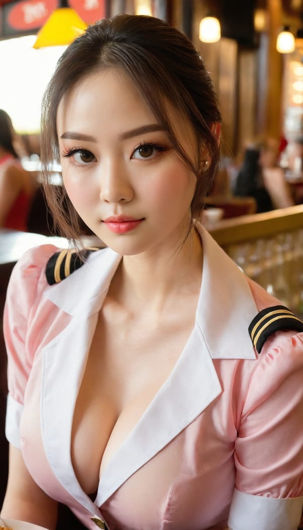 Tags: 21872187, SDXL
{"3": {"inputs": {"seed": 741694025352024, "steps": 64, "cfg": 6.08, "sampler_name": "dpmpp_2m", "scheduler": "karras", "denoise": 1.0, "model": ["27", 0], "positive": ["6", 0], "negative": ["7", 0], "latent_image": ["5", 0]}, "class_type": "KSampler"}, "4": {"inputs": {"ckpt_name": "juggernautxl.safetensors"}, "class_type": "CheckpointLoaderSimple"}, "5": {"inputs": {"width": 768, "height": 1344, "batch_size": 1}, "class_type": "EmptyLatentImage"}, "6": {"inputs": {"text": "28 year old girl, (temptress:1.02), (idol:1.04), (double eyelids:1.13), (sexy lips:1.01), (blush:1.13), (seductive facial expression:1.11), (eyelashes:1.00), (cute:0.97), (slim:0.95), (beautiful eyes:1.02), (pale skin:0.99), (detailed face:0.98), (seductive pose:1.03), (in a seductive pose:0.98), (large perky breasts:1.00), (cleavage:1.00), (thigh gap:1.00), (a waitress in uniform:1.08) working at a restaurant, (candid cinema:1.04), (soft lighting:1.09), (film:1.06), (skin fuzz:1.07), (natural looking skin:1.03), (portra:1.05), (detailed skin:1.09), (RAW:1.02), (textured skin:1.09)", "clip": ["27", 1]}, "class_type": "CLIPTextEncode"}, "7": {"inputs": {"text": "(bad hands:1.07), (low resolution:1.09), (twisted:1.05), (distorted:1.10), (worst quality:1.08), (open mouth:1.10), (watermark:1.08)", "clip": ["27", 1]}, "class_type": "CLIPTextEncode"}, "8": {"inputs": {"samples": ["3", 0], "vae": ["4", 2]}, "class_type": "VAEDecode"}, "25": {"inputs": {"lora_name": "nudify_xl.safetensors", "strength_model": 0.31, "strength_clip": 0.39, "model": ["4", 0], "clip": ["4", 1]}, "class_type": "LoraLoader"}, "26": {"inputs": {"lora_name": "shirtlift_SDXL_v2.safetensors", "strength_model": 0.01, "strength_clip": 0.01, "model": ["25", 0], "clip": ["25", 1]}, "class_type": "LoraLoader"}, "27": {"inputs": {"lora_name": "PerfectEyesXL.safetensors", "strength_model": 0.17, "strength_clip": 0.14, "model": ["26", 0], "clip": ["26", 1]}, "class_type": "LoraLoader"}, "30": {"inputs": {"model_name": "4x_NMKD-Superscale-SP_178000_G.pth"}, "class_type": "UpscaleModelLoader"}, "31": {"inputs": {"upscale_model": ["30", 0], "image": ["8", 0]}, "class_type": "ImageUpscaleWithModel"}, "32": {"inputs": {"upscale_method": "lanczos", "scale_by": 0.5, "image": ["31", 0]}, "class_type": "ImageScaleBy"}, "33": {"inputs": {"pixels": ["32", 0], "vae": ["4", 2]}, "class_type": "VAEEncode"}, "34": {"inputs": {"seed": 741694025352024, "steps": 64, "cfg": 6.08, "sampler_name": "dpmpp_2m", "scheduler": "karras", "denoise": 0.3, "model": ["27", 0], "positive": ["6", 0], "negative": ["7", 0], "latent_image": ["33", 0]}, "class_type": "KSampler"}, "36": {"inputs": {"samples": ["34", 0], "vae": ["4", 2]}, "class_type": "VAEDecode"}, "39": {"inputs": {"filename_prefix": "comfyapi-1714180168172", "images": ["36", 0]}, "class_type": "SaveImage"}}