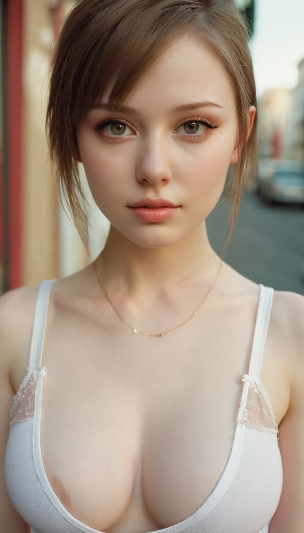 Tags: 21872187, SDXL
{"3": {"inputs": {"seed": 835656982443576, "steps": 32, "cfg": 6.29, "sampler_name": "dpmpp_2m", "scheduler": "karras", "denoise": 1.0, "model": ["27", 0], "positive": ["6", 0], "negative": ["7", 0], "latent_image": ["5", 0]}, "class_type": "KSampler"}, "4": {"inputs": {"ckpt_name": "juggernautxl.safetensors"}, "class_type": "CheckpointLoaderSimple"}, "5": {"inputs": {"width": 768, "height": 1344, "batch_size": 1}, "class_type": "EmptyLatentImage"}, "6": {"inputs": {"text": "24 year old girl, (russian:0.97), (seductive facial expression:1.05), (sexy lips:1.06), (pale skin:1.13), (detailed face:1.05), (cute:0.96), (temptress:0.97), (double eyelids:1.04), (seductive pose:1.13), (blush:1.04), (idol:1.04), (slim:1.01), (eyelashes:1.01), (in a seductive pose:1.10), (large perky breasts:1.00), (cleavage:1.00), (thigh gap:0.97), (white tanktop:1.04), busy street, (candid cinema:1.06), (natural looking skin:1.02), (RAW:1.08), (soft lighting:1.07), (skin fuzz:1.04), (portra:1.07), (detailed skin:1.07), (textured skin:1.01), (film:1.08)", "clip": ["27", 1]}, "class_type": "CLIPTextEncode"}, "7": {"inputs": {"text": "(watermark:1.08), (twisted:1.12), (open mouth:1.12), (worst quality:1.13), (distorted:1.14), (low resolution:1.12), (bad hands:1.08)", "clip": ["27", 1]}, "class_type": "CLIPTextEncode"}, "8": {"inputs": {"samples": ["3", 0], "vae": ["4", 2]}, "class_type": "VAEDecode"}, "25": {"inputs": {"lora_name": "nudify_xl.safetensors", "strength_model": 0.09, "strength_clip": 0.19, "model": ["4", 0], "clip": ["4", 1]}, "class_type": "LoraLoader"}, "26": {"inputs": {"lora_name": "shirtlift_SDXL_v2.safetensors", "strength_model": 0.09, "strength_clip": 0.02, "model": ["25", 0], "clip": ["25", 1]}, "class_type": "LoraLoader"}, "27": {"inputs": {"lora_name": "PerfectEyesXL.safetensors", "strength_model": 0.02, "strength_clip": 0.11, "model": ["26", 0], "clip": ["26", 1]}, "class_type": "LoraLoader"}, "30": {"inputs": {"model_name": "4x_NMKD-Superscale-SP_178000_G.pth"}, "class_type": "UpscaleModelLoader"}, "31": {"inputs": {"upscale_model": ["30", 0], "image": ["8", 0]}, "class_type": "ImageUpscaleWithModel"}, "32": {"inputs": {"upscale_method": "lanczos", "scale_by": 0.5, "image": ["31", 0]}, "class_type": "ImageScaleBy"}, "33": {"inputs": {"pixels": ["32", 0], "vae": ["4", 2]}, "class_type": "VAEEncode"}, "34": {"inputs": {"seed": 835656982443576, "steps": 32, "cfg": 6.29, "sampler_name": "dpmpp_2m", "scheduler": "karras", "denoise": 0.3, "model": ["27", 0], "positive": ["6", 0], "negative": ["7", 0], "latent_image": ["33", 0]}, "class_type": "KSampler"}, "36": {"inputs": {"samples": ["34", 0], "vae": ["4", 2]}, "class_type": "VAEDecode"}, "39": {"inputs": {"filename_prefix": "comfyapi-1731151647818", "images": ["36", 0]}, "class_type": "SaveImage"}}