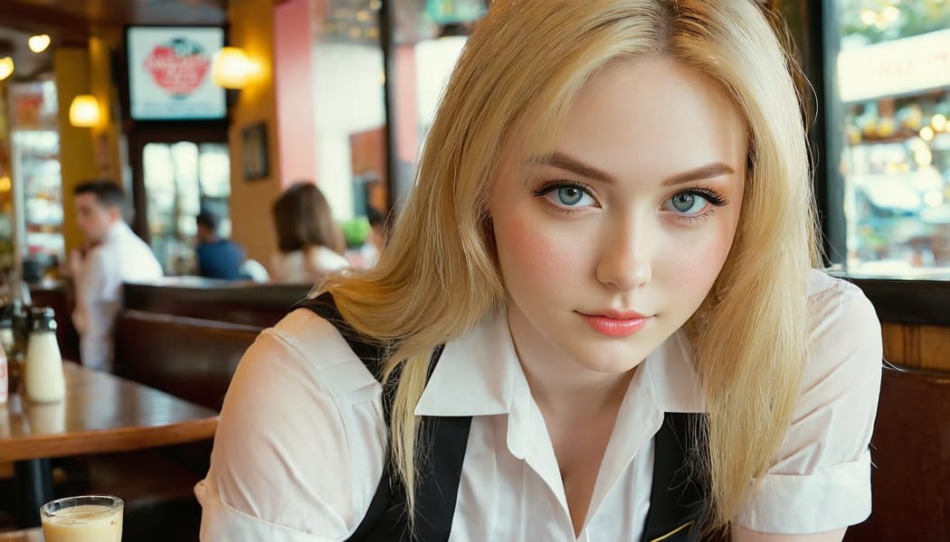 Tags: 21872187, SDXL
{"3": {"inputs": {"seed": 872157361670180, "steps": 64, "cfg": 6.12, "sampler_name": "dpmpp_2m", "scheduler": "karras", "denoise": 1.0, "model": ["27", 0], "positive": ["6", 0], "negative": ["7", 0], "latent_image": ["5", 0]}, "class_type": "KSampler"}, "4": {"inputs": {"ckpt_name": "juggernautxl.safetensors"}, "class_type": "CheckpointLoaderSimple"}, "5": {"inputs": {"width": 1344, "height": 768, "batch_size": 1}, "class_type": "EmptyLatentImage"}, "6": {"inputs": {"text": "26 year old girl, (irish:1.00), (seductive pose:1.00), (temptress:1.08), (pale skin:0.97), (blush:1.02), (seductive facial expression:1.13), (cute:1.02), (sexy lips:1.11), (double eyelids:1.00), (beautiful eyes:1.10), (detailed face:1.00), (idol:1.12), (in a seductive pose:0.95), (large perky breasts:0.98), (cleavage:1.14), (thigh gap:1.11), (a waitress in uniform:1.14) working at a restaurant, (skin fuzz:1.04), (RAW:1.01), (detailed skin:1.04), (candid cinema:1.04), (textured skin:1.00), (natural looking skin:1.07), (portra:1.00), (soft lighting:1.07), (film:1.03)", "clip": ["27", 1]}, "class_type": "CLIPTextEncode"}, "7": {"inputs": {"text": "(distorted:1.13), (watermark:1.06), (worst quality:1.08), (twisted:1.14), (open mouth:1.05), (bad hands:1.10), (low resolution:1.08)", "clip": ["27", 1]}, "class_type": "CLIPTextEncode"}, "8": {"inputs": {"samples": ["3", 0], "vae": ["4", 2]}, "class_type": "VAEDecode"}, "25": {"inputs": {"lora_name": "nudify_xl.safetensors", "strength_model": 0.17, "strength_clip": 0.09, "model": ["4", 0], "clip": ["4", 1]}, "class_type": "LoraLoader"}, "26": {"inputs": {"lora_name": "shirtlift_SDXL_v2.safetensors", "strength_model": 0.14, "strength_clip": 0.15, "model": ["25", 0], "clip": ["25", 1]}, "class_type": "LoraLoader"}, "27": {"inputs": {"lora_name": "PerfectEyesXL.safetensors", "strength_model": 0.18, "strength_clip": 0.05, "model": ["26", 0], "clip": ["26", 1]}, "class_type": "LoraLoader"}, "30": {"inputs": {"model_name": "4x_NMKD-Superscale-SP_178000_G.pth"}, "class_type": "UpscaleModelLoader"}, "31": {"inputs": {"upscale_model": ["30", 0], "image": ["8", 0]}, "class_type": "ImageUpscaleWithModel"}, "32": {"inputs": {"upscale_method": "lanczos", "scale_by": 0.5, "image": ["31", 0]}, "class_type": "ImageScaleBy"}, "33": {"inputs": {"pixels": ["32", 0], "vae": ["4", 2]}, "class_type": "VAEEncode"}, "34": {"inputs": {"seed": 872157361670180, "steps": 64, "cfg": 6.12, "sampler_name": "dpmpp_2m", "scheduler": "karras", "denoise": 0.3, "model": ["27", 0], "positive": ["6", 0], "negative": ["7", 0], "latent_image": ["33", 0]}, "class_type": "KSampler"}, "36": {"inputs": {"samples": ["34", 0], "vae": ["4", 2]}, "class_type": "VAEDecode"}, "39": {"inputs": {"filename_prefix": "comfyapi-1733873310307", "images": ["36", 0]}, "class_type": "SaveImage"}}