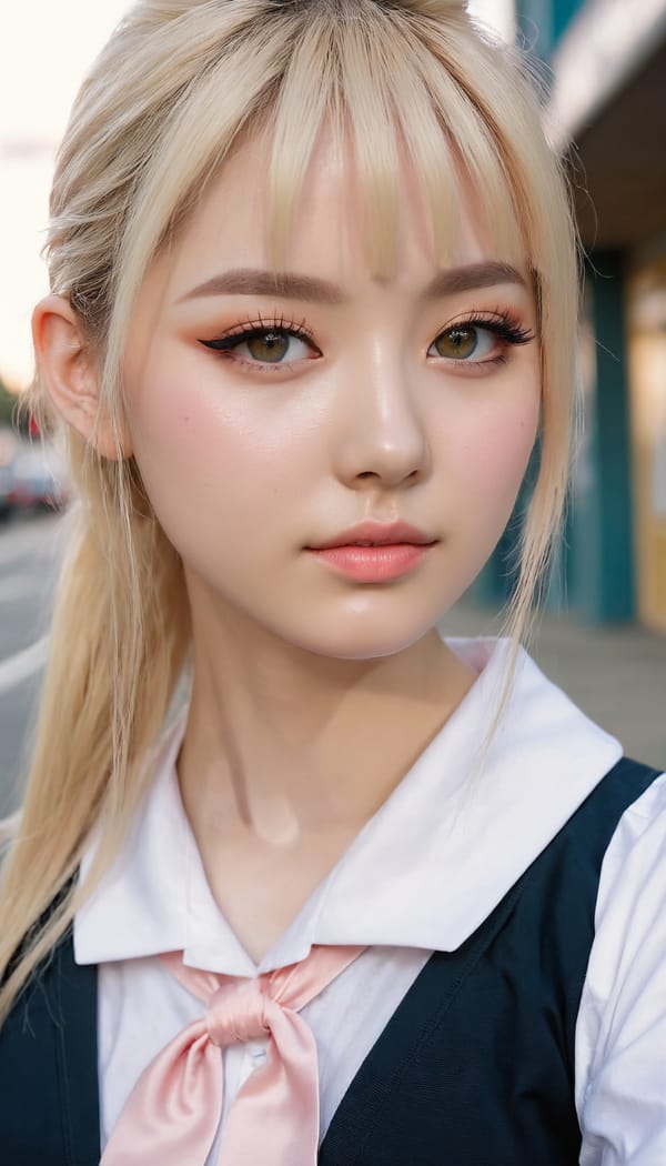 Tags: 21872187, SDXL
{"3": {"inputs": {"seed": 716673066626464, "steps": 32, "cfg": 7.42, "sampler_name": "dpmpp_2m", "scheduler": "karras", "denoise": 1.0, "model": ["27", 0], "positive": ["6", 0], "negative": ["7", 0], "latent_image": ["5", 0]}, "class_type": "KSampler"}, "4": {"inputs": {"ckpt_name": "juggernautxl.safetensors"}, "class_type": "CheckpointLoaderSimple"}, "5": {"inputs": {"width": 768, "height": 1344, "batch_size": 1}, "class_type": "EmptyLatentImage"}, "6": {"inputs": {"text": "28 year old girl, (sexy lips:0.95), (cute:1.09), (slim:0.97), (seductive pose:1.13), (blush:1.04), (seductive facial expression:1.13), (idol:1.14), (temptress:0.98), (eyelashes:1.01), (pale skin:1.00), (beautiful eyes:1.13), (detailed face:0.97), (double eyelids:1.00), (perky ass:1.13), (exposed ass:1.08), (looking back:1.14), (sexy ass:1.12), (thigh gap:1.05), (school uniform:1.12), choker, busy street, (RAW:1.09), (film:1.01), (skin fuzz:1.09), (detailed skin:1.09), (textured skin:1.01), (candid cinema:1.08), (portra:1.04), (natural looking skin:1.09), (soft lighting:1.06)", "clip": ["27", 1]}, "class_type": "CLIPTextEncode"}, "7": {"inputs": {"text": "(twisted:1.11), (watermark:1.07), (distorted:1.07), (bad hands:1.14), (low resolution:1.12), (worst quality:1.05), (open mouth:1.09)", "clip": ["27", 1]}, "class_type": "CLIPTextEncode"}, "8": {"inputs": {"samples": ["3", 0], "vae": ["4", 2]}, "class_type": "VAEDecode"}, "25": {"inputs": {"lora_name": "nudify_xl.safetensors", "strength_model": 0.1, "strength_clip": 0.25, "model": ["4", 0], "clip": ["4", 1]}, "class_type": "LoraLoader"}, "26": {"inputs": {"lora_name": "shirtlift_SDXL_v2.safetensors", "strength_model": 0.15, "strength_clip": 0.16, "model": ["25", 0], "clip": ["25", 1]}, "class_type": "LoraLoader"}, "27": {"inputs": {"lora_name": "PerfectEyesXL.safetensors", "strength_model": 0.03, "strength_clip": 0.16, "model": ["26", 0], "clip": ["26", 1]}, "class_type": "LoraLoader"}, "30": {"inputs": {"model_name": "4x_NMKD-Superscale-SP_178000_G.pth"}, "class_type": "UpscaleModelLoader"}, "31": {"inputs": {"upscale_model": ["30", 0], "image": ["8", 0]}, "class_type": "ImageUpscaleWithModel"}, "32": {"inputs": {"upscale_method": "lanczos", "scale_by": 0.5, "image": ["31", 0]}, "class_type": "ImageScaleBy"}, "33": {"inputs": {"pixels": ["32", 0], "vae": ["4", 2]}, "class_type": "VAEEncode"}, "34": {"inputs": {"seed": 716673066626464, "steps": 32, "cfg": 7.42, "sampler_name": "dpmpp_2m", "scheduler": "karras", "denoise": 0.3, "model": ["27", 0], "positive": ["6", 0], "negative": ["7", 0], "latent_image": ["33", 0]}, "class_type": "KSampler"}, "36": {"inputs": {"samples": ["34", 0], "vae": ["4", 2]}, "class_type": "VAEDecode"}, "39": {"inputs": {"filename_prefix": "comfyapi-1714789745396", "images": ["36", 0]}, "class_type": "SaveImage"}}