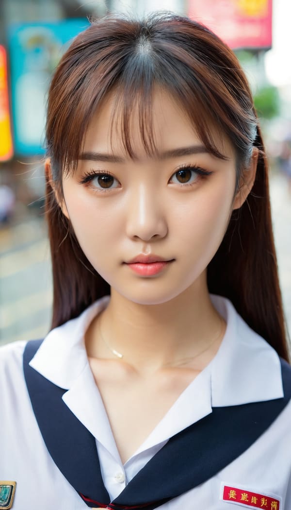 Tags: 21872187, SDXL
{"3": {"inputs": {"seed": 318803446316314, "steps": 64, "cfg": 6.84, "sampler_name": "dpmpp_2m", "scheduler": "karras", "denoise": 1.0, "model": ["27", 0], "positive": ["6", 0], "negative": ["7", 0], "latent_image": ["5", 0]}, "class_type": "KSampler"}, "4": {"inputs": {"ckpt_name": "juggernautxl.safetensors"}, "class_type": "CheckpointLoaderSimple"}, "5": {"inputs": {"width": 768, "height": 1344, "batch_size": 1}, "class_type": "EmptyLatentImage"}, "6": {"inputs": {"text": "19 year old girl, (taiwanese:0.98), (chinese:1.08), (slim:1.14), (seductive facial expression:1.02), (seductive pose:1.11), (double eyelids:1.10), (detailed face:1.10), (eyelashes:1.03), (temptress:1.14), (idol:0.99), (blush:0.97), (cute:0.98), (sexy lips:1.07), (beautiful eyes:0.99), (pale skin:1.04), (in a seductive pose:0.99), (large perky breasts:0.97), (cleavage:1.12), (thigh gap:1.13), (school uniform:1.01), choker, busy street, (skin fuzz:1.03), (soft lighting:1.03), (film:1.09), (textured skin:1.02), (detailed skin:1.00), (portra:1.07), (candid cinema:1.08), (natural looking skin:1.04), (RAW:1.00)", "clip": ["27", 1]}, "class_type": "CLIPTextEncode"}, "7": {"inputs": {"text": "(open mouth:1.14), (distorted:1.07), (bad hands:1.08), (worst quality:1.06), (low resolution:1.12), (watermark:1.13), (twisted:1.06)", "clip": ["27", 1]}, "class_type": "CLIPTextEncode"}, "8": {"inputs": {"samples": ["3", 0], "vae": ["4", 2]}, "class_type": "VAEDecode"}, "25": {"inputs": {"lora_name": "nudify_xl.safetensors", "strength_model": 0.29, "strength_clip": 0.0, "model": ["4", 0], "clip": ["4", 1]}, "class_type": "LoraLoader"}, "26": {"inputs": {"lora_name": "shirtlift_SDXL_v2.safetensors", "strength_model": 0.13, "strength_clip": 0.04, "model": ["25", 0], "clip": ["25", 1]}, "class_type": "LoraLoader"}, "27": {"inputs": {"lora_name": "PerfectEyesXL.safetensors", "strength_model": 0.12, "strength_clip": 0.06, "model": ["26", 0], "clip": ["26", 1]}, "class_type": "LoraLoader"}, "30": {"inputs": {"model_name": "4x_NMKD-Superscale-SP_178000_G.pth"}, "class_type": "UpscaleModelLoader"}, "31": {"inputs": {"upscale_model": ["30", 0], "image": ["8", 0]}, "class_type": "ImageUpscaleWithModel"}, "32": {"inputs": {"upscale_method": "lanczos", "scale_by": 0.5, "image": ["31", 0]}, "class_type": "ImageScaleBy"}, "33": {"inputs": {"pixels": ["32", 0], "vae": ["4", 2]}, "class_type": "VAEEncode"}, "34": {"inputs": {"seed": 318803446316314, "steps": 64, "cfg": 6.84, "sampler_name": "dpmpp_2m", "scheduler": "karras", "denoise": 0.3, "model": ["27", 0], "positive": ["6", 0], "negative": ["7", 0], "latent_image": ["33", 0]}, "class_type": "KSampler"}, "36": {"inputs": {"samples": ["34", 0], "vae": ["4", 2]}, "class_type": "VAEDecode"}, "39": {"inputs": {"filename_prefix": "comfyapi-1731813781496", "images": ["36", 0]}, "class_type": "SaveImage"}}