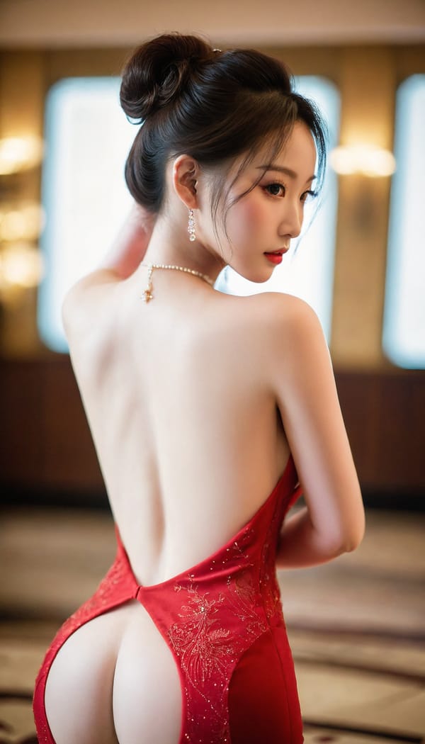 Tags: 21872187, SDXL
{"3": {"inputs": {"seed": 730908360570953, "steps": 32, "cfg": 7.25, "sampler_name": "dpmpp_2m", "scheduler": "karras", "denoise": 1.0, "model": ["27", 0], "positive": ["6", 0], "negative": ["7", 0], "latent_image": ["5", 0]}, "class_type": "KSampler"}, "4": {"inputs": {"ckpt_name": "leosamsHelloworldSDXL_helloworldSDXL32DPO.safetensors"}, "class_type": "CheckpointLoaderSimple"}, "5": {"inputs": {"width": 768, "height": 1344, "batch_size": 1}, "class_type": "EmptyLatentImage"}, "6": {"inputs": {"text": "28 year old girl, (chinese:1.02), (eyelashes:1.01), (beautiful eyes:1.01), (detailed face:1.07), (slim:0.95), (seductive facial expression:0.97), (cute:1.13), (double eyelids:1.10), (temptress:1.14), (sexy lips:0.97), (blush:1.00), (pale skin:1.14), (on all fours:1.12), (spreading ass cheeks:1.00), (from behind:0.98), (backboob:1.11), (wearing a low-cut red dress:0.99) at a ballroom, (soft lighting:1.00), (natural looking skin:1.08), (textured skin:1.04), (RAW:1.03), (film:1.07), (detailed skin:1.05), (skin fuzz:1.00), (portra:1.07), (candid cinema:1.05)", "clip": ["27", 1]}, "class_type": "CLIPTextEncode"}, "7": {"inputs": {"text": "(bad hands:1.06), (distorted:1.12), (twisted:1.07), (low resolution:1.10), (worst quality:1.11), (watermark:1.10), (open mouth:1.06)", "clip": ["27", 1]}, "class_type": "CLIPTextEncode"}, "8": {"inputs": {"samples": ["3", 0], "vae": ["4", 2]}, "class_type": "VAEDecode"}, "25": {"inputs": {"lora_name": "nudify_xl.safetensors", "strength_model": 0.03, "strength_clip": 0.35, "model": ["4", 0], "clip": ["4", 1]}, "class_type": "LoraLoader"}, "26": {"inputs": {"lora_name": "shirtlift_SDXL_v2.safetensors", "strength_model": 0.09, "strength_clip": 0.1, "model": ["25", 0], "clip": ["25", 1]}, "class_type": "LoraLoader"}, "27": {"inputs": {"lora_name": "PerfectEyesXL.safetensors", "strength_model": 0.17, "strength_clip": 0.09, "model": ["26", 0], "clip": ["26", 1]}, "class_type": "LoraLoader"}, "30": {"inputs": {"model_name": "4x_NMKD-Superscale-SP_178000_G.pth"}, "class_type": "UpscaleModelLoader"}, "31": {"inputs": {"upscale_model": ["30", 0], "image": ["8", 0]}, "class_type": "ImageUpscaleWithModel"}, "32": {"inputs": {"upscale_method": "lanczos", "scale_by": 0.5, "image": ["31", 0]}, "class_type": "ImageScaleBy"}, "33": {"inputs": {"pixels": ["32", 0], "vae": ["4", 2]}, "class_type": "VAEEncode"}, "34": {"inputs": {"seed": 730908360570953, "steps": 32, "cfg": 7.25, "sampler_name": "dpmpp_2m", "scheduler": "karras", "denoise": 0.3, "model": ["27", 0], "positive": ["6", 0], "negative": ["7", 0], "latent_image": ["33", 0]}, "class_type": "KSampler"}, "36": {"inputs": {"samples": ["34", 0], "vae": ["4", 2]}, "class_type": "VAEDecode"}, "39": {"inputs": {"filename_prefix": "comfyapi-1707900922360", "images": ["36", 0]}, "class_type": "SaveImage"}}