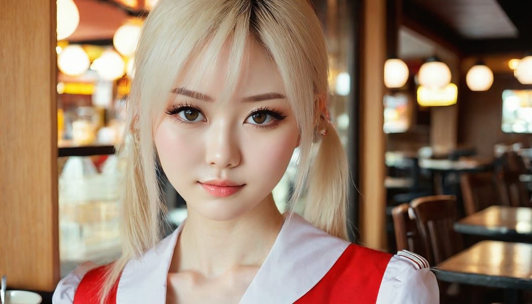 Tags: 21872187, SDXL
{"3": {"inputs": {"seed": 869444470463247, "steps": 64, "cfg": 7.13, "sampler_name": "dpmpp_2m", "scheduler": "karras", "denoise": 1.0, "model": ["27", 0], "positive": ["6", 0], "negative": ["7", 0], "latent_image": ["5", 0]}, "class_type": "KSampler"}, "4": {"inputs": {"ckpt_name": "juggernautxl.safetensors"}, "class_type": "CheckpointLoaderSimple"}, "5": {"inputs": {"width": 1344, "height": 768, "batch_size": 1}, "class_type": "EmptyLatentImage"}, "6": {"inputs": {"text": "27 year old girl, (russian:1.13), (japanese:1.12), (seductive pose:0.97), (idol:1.04), (pale skin:1.09), (sexy lips:1.04), (blush:1.13), (slim:1.09), (double eyelids:1.12), (seductive facial expression:1.07), (eyelashes:1.01), (beautiful eyes:1.06), (temptress:1.04), (detailed face:1.09), (cute:1.10), (in a seductive pose:1.14), (large perky breasts:1.09), (cleavage:1.06), (thigh gap:1.00), (a waitress in uniform:1.12) working at a restaurant, (portra:1.09), (detailed skin:1.02), (soft lighting:1.02), (textured skin:1.09), (skin fuzz:1.03), (film:1.00), (candid cinema:1.01), (natural looking skin:1.00), (RAW:1.09)", "clip": ["27", 1]}, "class_type": "CLIPTextEncode"}, "7": {"inputs": {"text": "(low resolution:1.07), (watermark:1.08), (bad hands:1.13), (open mouth:1.14), (twisted:1.13), (distorted:1.09), (worst quality:1.06)", "clip": ["27", 1]}, "class_type": "CLIPTextEncode"}, "8": {"inputs": {"samples": ["3", 0], "vae": ["4", 2]}, "class_type": "VAEDecode"}, "25": {"inputs": {"lora_name": "nudify_xl.safetensors", "strength_model": 0.17, "strength_clip": 0.13, "model": ["4", 0], "clip": ["4", 1]}, "class_type": "LoraLoader"}, "26": {"inputs": {"lora_name": "shirtlift_SDXL_v2.safetensors", "strength_model": 0.01, "strength_clip": 0.1, "model": ["25", 0], "clip": ["25", 1]}, "class_type": "LoraLoader"}, "27": {"inputs": {"lora_name": "PerfectEyesXL.safetensors", "strength_model": 0.11, "strength_clip": 0.01, "model": ["26", 0], "clip": ["26", 1]}, "class_type": "LoraLoader"}, "30": {"inputs": {"model_name": "4x_NMKD-Superscale-SP_178000_G.pth"}, "class_type": "UpscaleModelLoader"}, "31": {"inputs": {"upscale_model": ["30", 0], "image": ["8", 0]}, "class_type": "ImageUpscaleWithModel"}, "32": {"inputs": {"upscale_method": "lanczos", "scale_by": 0.5, "image": ["31", 0]}, "class_type": "ImageScaleBy"}, "33": {"inputs": {"pixels": ["32", 0], "vae": ["4", 2]}, "class_type": "VAEEncode"}, "34": {"inputs": {"seed": 869444470463247, "steps": 64, "cfg": 7.13, "sampler_name": "dpmpp_2m", "scheduler": "karras", "denoise": 0.3, "model": ["27", 0], "positive": ["6", 0], "negative": ["7", 0], "latent_image": ["33", 0]}, "class_type": "KSampler"}, "36": {"inputs": {"samples": ["34", 0], "vae": ["4", 2]}, "class_type": "VAEDecode"}, "39": {"inputs": {"filename_prefix": "comfyapi-1714998035690", "images": ["36", 0]}, "class_type": "SaveImage"}}