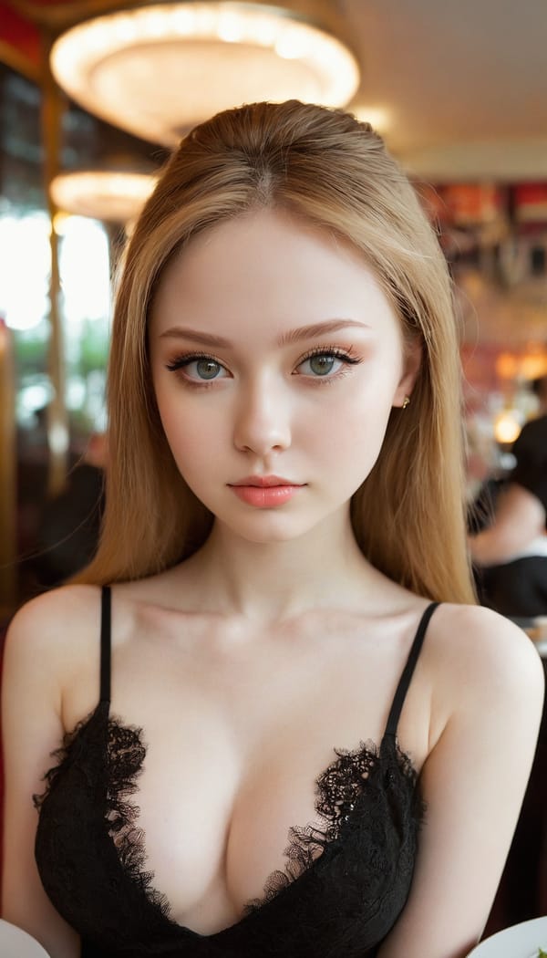 Tags: 21872187, SDXL
{"3": {"inputs": {"seed": 901410771349049, "steps": 64, "cfg": 5.62, "sampler_name": "dpmpp_2m", "scheduler": "karras", "denoise": 1.0, "model": ["27", 0], "positive": ["6", 0], "negative": ["7", 0], "latent_image": ["5", 0]}, "class_type": "KSampler"}, "4": {"inputs": {"ckpt_name": "juggernautxl.safetensors"}, "class_type": "CheckpointLoaderSimple"}, "5": {"inputs": {"width": 768, "height": 1344, "batch_size": 1}, "class_type": "EmptyLatentImage"}, "6": {"inputs": {"text": "18 year old girl, (russian:1.05), (seductive facial expression:1.09), (seductive pose:1.10), (eyelashes:1.09), (idol:0.97), (cute:1.07), (temptress:1.02), (beautiful eyes:1.10), (detailed face:1.08), (sexy lips:1.13), (slim:1.12), (blush:0.97), (double eyelids:1.10), (pale skin:1.14), (in a seductive pose:1.01), (large perky breasts:0.98), (cleavage:1.09), (thigh gap:1.11), (wearing a little black dress:1.01) at a fine dining restaurant, (portra:1.08), (soft lighting:1.03), (natural looking skin:1.03), (textured skin:1.01), (RAW:1.08), (detailed skin:1.06), (skin fuzz:1.06), (film:1.08), (candid cinema:1.00)", "clip": ["27", 1]}, "class_type": "CLIPTextEncode"}, "7": {"inputs": {"text": "(worst quality:1.07), (watermark:1.10), (open mouth:1.14), (bad hands:1.13), (distorted:1.06), (low resolution:1.11), (twisted:1.13)", "clip": ["27", 1]}, "class_type": "CLIPTextEncode"}, "8": {"inputs": {"samples": ["3", 0], "vae": ["4", 2]}, "class_type": "VAEDecode"}, "25": {"inputs": {"lora_name": "nudify_xl.safetensors", "strength_model": 0.06, "strength_clip": 0.37, "model": ["4", 0], "clip": ["4", 1]}, "class_type": "LoraLoader"}, "26": {"inputs": {"lora_name": "shirtlift_SDXL_v2.safetensors", "strength_model": 0.19, "strength_clip": 0.08, "model": ["25", 0], "clip": ["25", 1]}, "class_type": "LoraLoader"}, "27": {"inputs": {"lora_name": "PerfectEyesXL.safetensors", "strength_model": 0.19, "strength_clip": 0.09, "model": ["26", 0], "clip": ["26", 1]}, "class_type": "LoraLoader"}, "30": {"inputs": {"model_name": "4x_NMKD-Superscale-SP_178000_G.pth"}, "class_type": "UpscaleModelLoader"}, "31": {"inputs": {"upscale_model": ["30", 0], "image": ["8", 0]}, "class_type": "ImageUpscaleWithModel"}, "32": {"inputs": {"upscale_method": "lanczos", "scale_by": 0.5, "image": ["31", 0]}, "class_type": "ImageScaleBy"}, "33": {"inputs": {"pixels": ["32", 0], "vae": ["4", 2]}, "class_type": "VAEEncode"}, "34": {"inputs": {"seed": 901410771349049, "steps": 64, "cfg": 5.62, "sampler_name": "dpmpp_2m", "scheduler": "karras", "denoise": 0.3, "model": ["27", 0], "positive": ["6", 0], "negative": ["7", 0], "latent_image": ["33", 0]}, "class_type": "KSampler"}, "36": {"inputs": {"samples": ["34", 0], "vae": ["4", 2]}, "class_type": "VAEDecode"}, "39": {"inputs": {"filename_prefix": "comfyapi-1734671856261", "images": ["36", 0]}, "class_type": "SaveImage"}}