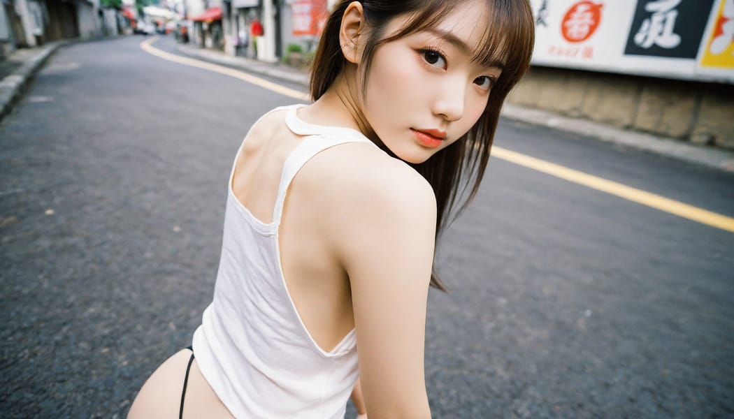 Tags: 21872187, SDXL
{"3": {"inputs": {"seed": 153122084217610, "steps": 32, "cfg": 7.43, "sampler_name": "dpmpp_2m", "scheduler": "karras", "denoise": 1.0, "model": ["27", 0], "positive": ["6", 0], "negative": ["7", 0], "latent_image": ["5", 0]}, "class_type": "KSampler"}, "4": {"inputs": {"ckpt_name": "helloworldxl.safetensors"}, "class_type": "CheckpointLoaderSimple"}, "5": {"inputs": {"width": 1344, "height": 768, "batch_size": 1}, "class_type": "EmptyLatentImage"}, "6": {"inputs": {"text": "24 year old girl, (japanese:0.97), (sexy lips:1.03), (beautiful eyes:1.12), (seductive facial expression:1.14), (pale skin:1.05), (slim:1.09), (idol:1.05), (cute:0.97), (blush:0.96), (eyelashes:1.13), (double eyelids:1.12), (detailed face:1.04), (temptress:1.06), (seductive pose:0.95), (perky ass:1.11), (exposed ass:1.12), (looking back:1.06), (sexy ass:0.95), (thigh gap:1.09), (white tanktop:1.13), busy street, (portra:1.01), (soft lighting:1.07), (RAW:1.08), (film:1.05), (candid cinema:1.03), (skin fuzz:1.01), (detailed skin:1.09), (natural looking skin:1.06), (textured skin:1.01)", "clip": ["27", 1]}, "class_type": "CLIPTextEncode"}, "7": {"inputs": {"text": "(distorted:1.12), (bad hands:1.08), (worst quality:1.07), (open mouth:1.12), (watermark:1.13), (low resolution:1.05), (twisted:1.14)", "clip": ["27", 1]}, "class_type": "CLIPTextEncode"}, "8": {"inputs": {"samples": ["3", 0], "vae": ["4", 2]}, "class_type": "VAEDecode"}, "25": {"inputs": {"lora_name": "nudify_xl.safetensors", "strength_model": 0.0, "strength_clip": 0.38, "model": ["4", 0], "clip": ["4", 1]}, "class_type": "LoraLoader"}, "26": {"inputs": {"lora_name": "shirtlift_SDXL_v2.safetensors", "strength_model": 0.12, "strength_clip": 0.0, "model": ["25", 0], "clip": ["25", 1]}, "class_type": "LoraLoader"}, "27": {"inputs": {"lora_name": "PerfectEyesXL.safetensors", "strength_model": 0.03, "strength_clip": 0.1, "model": ["26", 0], "clip": ["26", 1]}, "class_type": "LoraLoader"}, "30": {"inputs": {"model_name": "4x_NMKD-Superscale-SP_178000_G.pth"}, "class_type": "UpscaleModelLoader"}, "31": {"inputs": {"upscale_model": ["30", 0], "image": ["8", 0]}, "class_type": "ImageUpscaleWithModel"}, "32": {"inputs": {"upscale_method": "lanczos", "scale_by": 0.5, "image": ["31", 0]}, "class_type": "ImageScaleBy"}, "33": {"inputs": {"pixels": ["32", 0], "vae": ["4", 2]}, "class_type": "VAEEncode"}, "34": {"inputs": {"seed": 153122084217610, "steps": 32, "cfg": 7.43, "sampler_name": "dpmpp_2m", "scheduler": "karras", "denoise": 0.3, "model": ["27", 0], "positive": ["6", 0], "negative": ["7", 0], "latent_image": ["33", 0]}, "class_type": "KSampler"}, "36": {"inputs": {"samples": ["34", 0], "vae": ["4", 2]}, "class_type": "VAEDecode"}, "39": {"inputs": {"filename_prefix": "comfyapi-1728290345055", "images": ["36", 0]}, "class_type": "SaveImage"}}