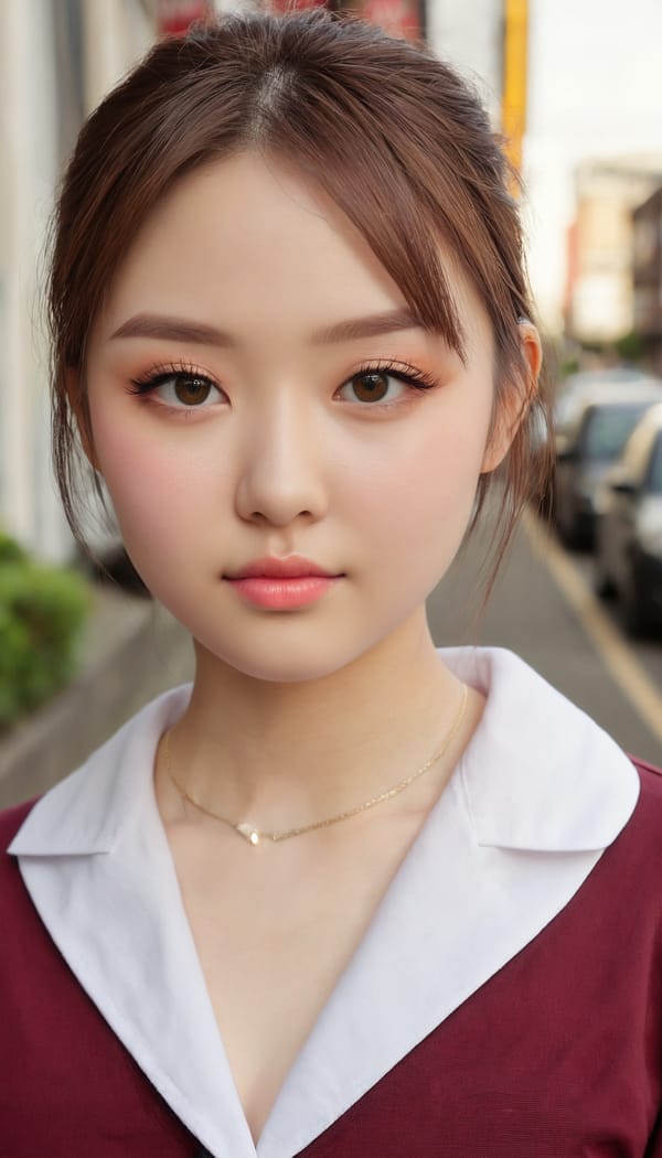 Tags: 21872187, SDXL
{"3": {"inputs": {"seed": 263160375200883, "steps": 64, "cfg": 5.74, "sampler_name": "dpmpp_2m", "scheduler": "karras", "denoise": 1.0, "model": ["27", 0], "positive": ["6", 0], "negative": ["7", 0], "latent_image": ["5", 0]}, "class_type": "KSampler"}, "4": {"inputs": {"ckpt_name": "juggernautxl.safetensors"}, "class_type": "CheckpointLoaderSimple"}, "5": {"inputs": {"width": 768, "height": 1344, "batch_size": 1}, "class_type": "EmptyLatentImage"}, "6": {"inputs": {"text": "22 year old girl, (cute:1.03), (seductive facial expression:1.09), (temptress:1.08), (idol:1.03), (double eyelids:1.07), (sexy lips:1.13), (detailed face:1.10), (blush:1.14), (pale skin:1.12), (beautiful eyes:0.97), (seductive pose:1.05), (eyelashes:1.03), (slim:1.13), (in a seductive pose:0.98), (large perky breasts:0.99), (cleavage:0.96), (thigh gap:1.05), (school uniform:0.99), choker, busy street, (film:1.00), (candid cinema:1.07), (portra:1.04), (textured skin:1.01), (natural looking skin:1.09), (skin fuzz:1.06), (RAW:1.02), (soft lighting:1.04), (detailed skin:1.00)", "clip": ["27", 1]}, "class_type": "CLIPTextEncode"}, "7": {"inputs": {"text": "(low resolution:1.07), (watermark:1.14), (worst quality:1.13), (twisted:1.08), (bad hands:1.05), (distorted:1.07), (open mouth:1.13)", "clip": ["27", 1]}, "class_type": "CLIPTextEncode"}, "8": {"inputs": {"samples": ["3", 0], "vae": ["4", 2]}, "class_type": "VAEDecode"}, "25": {"inputs": {"lora_name": "nudify_xl.safetensors", "strength_model": 0.37, "strength_clip": 0.33, "model": ["4", 0], "clip": ["4", 1]}, "class_type": "LoraLoader"}, "26": {"inputs": {"lora_name": "shirtlift_SDXL_v2.safetensors", "strength_model": 0.14, "strength_clip": 0.04, "model": ["25", 0], "clip": ["25", 1]}, "class_type": "LoraLoader"}, "27": {"inputs": {"lora_name": "PerfectEyesXL.safetensors", "strength_model": 0.15, "strength_clip": 0.04, "model": ["26", 0], "clip": ["26", 1]}, "class_type": "LoraLoader"}, "30": {"inputs": {"model_name": "4x_NMKD-Superscale-SP_178000_G.pth"}, "class_type": "UpscaleModelLoader"}, "31": {"inputs": {"upscale_model": ["30", 0], "image": ["8", 0]}, "class_type": "ImageUpscaleWithModel"}, "32": {"inputs": {"upscale_method": "lanczos", "scale_by": 0.5, "image": ["31", 0]}, "class_type": "ImageScaleBy"}, "33": {"inputs": {"pixels": ["32", 0], "vae": ["4", 2]}, "class_type": "VAEEncode"}, "34": {"inputs": {"seed": 263160375200883, "steps": 64, "cfg": 5.74, "sampler_name": "dpmpp_2m", "scheduler": "karras", "denoise": 0.3, "model": ["27", 0], "positive": ["6", 0], "negative": ["7", 0], "latent_image": ["33", 0]}, "class_type": "KSampler"}, "36": {"inputs": {"samples": ["34", 0], "vae": ["4", 2]}, "class_type": "VAEDecode"}, "39": {"inputs": {"filename_prefix": "comfyapi-1714799582901", "images": ["36", 0]}, "class_type": "SaveImage"}}