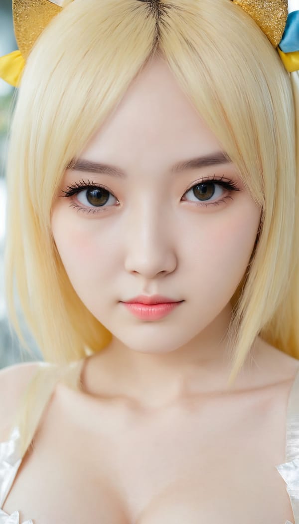 Tags: 21872187, SDXL
{"3": {"inputs": {"seed": 130916314166139, "steps": 64, "cfg": 5.15, "sampler_name": "dpmpp_2m", "scheduler": "karras", "denoise": 1.0, "model": ["27", 0], "positive": ["6", 0], "negative": ["7", 0], "latent_image": ["5", 0]}, "class_type": "KSampler"}, "4": {"inputs": {"ckpt_name": "juggernautXL_v8Rundiffusion.safetensors"}, "class_type": "CheckpointLoaderSimple"}, "5": {"inputs": {"width": 768, "height": 1344, "batch_size": 1}, "class_type": "EmptyLatentImage"}, "6": {"inputs": {"text": "21 year old girl, (ukrainian:1.06), (taiwanese:1.13), (beautiful eyes:1.02), (pale skin:1.12), (idol:0.96), (detailed face:1.02), (double eyelids:0.97), (cute:0.96), (seductive facial expression:1.13), (sexy lips:0.95), (temptress:1.12), (blush:1.10), (eyelashes:1.08), (slim:1.05), (in a seductive pose:1.00), (large perky breasts:1.01), (cleavage:0.99), (thigh gap:1.03), (in a cosplay:1.14) at comiket posing for camera, (natural looking skin:1.07), (detailed skin:1.01), (film:1.06), (candid cinema:1.01), (skin fuzz:1.09), (textured skin:1.08), (soft lighting:1.08), (portra:1.05), (RAW:1.01)", "clip": ["27", 1]}, "class_type": "CLIPTextEncode"}, "7": {"inputs": {"text": "(twisted:1.10), (bad hands:1.07), (open mouth:1.06), (worst quality:1.07), (distorted:1.13), (watermark:1.05), (low resolution:1.11)", "clip": ["27", 1]}, "class_type": "CLIPTextEncode"}, "8": {"inputs": {"samples": ["3", 0], "vae": ["4", 2]}, "class_type": "VAEDecode"}, "25": {"inputs": {"lora_name": "nudify_xl.safetensors", "strength_model": 0.0, "strength_clip": 0.01, "model": ["4", 0], "clip": ["4", 1]}, "class_type": "LoraLoader"}, "26": {"inputs": {"lora_name": "shirtlift_SDXL_v2.safetensors", "strength_model": 0.11, "strength_clip": 0.02, "model": ["25", 0], "clip": ["25", 1]}, "class_type": "LoraLoader"}, "27": {"inputs": {"lora_name": "PerfectEyesXL.safetensors", "strength_model": 0.13, "strength_clip": 0.05, "model": ["26", 0], "clip": ["26", 1]}, "class_type": "LoraLoader"}, "30": {"inputs": {"model_name": "4x_NMKD-Superscale-SP_178000_G.pth"}, "class_type": "UpscaleModelLoader"}, "31": {"inputs": {"upscale_model": ["30", 0], "image": ["8", 0]}, "class_type": "ImageUpscaleWithModel"}, "32": {"inputs": {"upscale_method": "lanczos", "scale_by": 0.5, "image": ["31", 0]}, "class_type": "ImageScaleBy"}, "33": {"inputs": {"pixels": ["32", 0], "vae": ["4", 2]}, "class_type": "VAEEncode"}, "34": {"inputs": {"seed": 130916314166139, "steps": 64, "cfg": 5.15, "sampler_name": "dpmpp_2m", "scheduler": "karras", "denoise": 0.3, "model": ["27", 0], "positive": ["6", 0], "negative": ["7", 0], "latent_image": ["33", 0]}, "class_type": "KSampler"}, "36": {"inputs": {"samples": ["34", 0], "vae": ["4", 2]}, "class_type": "VAEDecode"}, "39": {"inputs": {"filename_prefix": "comfyapi-1708269414526", "images": ["36", 0]}, "class_type": "SaveImage"}}