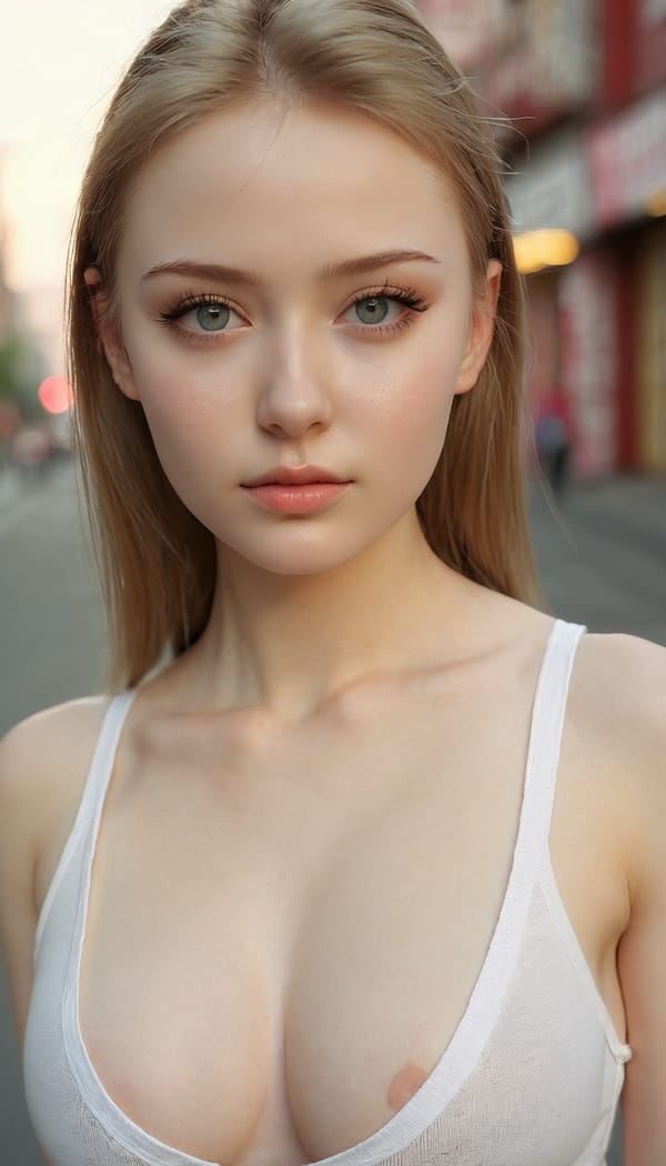 Tags: 21872187, SDXL
{"3": {"inputs": {"seed": 349069856154312, "steps": 64, "cfg": 7.44, "sampler_name": "dpmpp_2m", "scheduler": "karras", "denoise": 1.0, "model": ["27", 0], "positive": ["6", 0], "negative": ["7", 0], "latent_image": ["5", 0]}, "class_type": "KSampler"}, "4": {"inputs": {"ckpt_name": "juggernautxl.safetensors"}, "class_type": "CheckpointLoaderSimple"}, "5": {"inputs": {"width": 768, "height": 1344, "batch_size": 1}, "class_type": "EmptyLatentImage"}, "6": {"inputs": {"text": "20 year old girl, (russian:1.02), (detailed face:1.02), (slim:1.00), (beautiful eyes:1.01), (sexy lips:1.02), (seductive facial expression:1.05), (eyelashes:1.09), (temptress:1.05), (pale skin:1.10), (double eyelids:1.13), (idol:1.12), (seductive pose:1.05), (in a seductive pose:1.06), (large perky breasts:1.09), (cleavage:1.00), (thigh gap:1.10), (white tanktop:1.00), busy street, (skin fuzz:1.07), (soft lighting:1.09), (candid cinema:1.03), (natural looking skin:1.05), (film:1.07), (portra:1.01), (RAW:1.06), (textured skin:1.04), (detailed skin:1.02)", "clip": ["27", 1]}, "class_type": "CLIPTextEncode"}, "7": {"inputs": {"text": "(low resolution:1.08), (watermark:1.05), (bad hands:1.06), (open mouth:1.07), (worst quality:1.07), (distorted:1.11), (twisted:1.11)", "clip": ["27", 1]}, "class_type": "CLIPTextEncode"}, "8": {"inputs": {"samples": ["3", 0], "vae": ["4", 2]}, "class_type": "VAEDecode"}, "25": {"inputs": {"lora_name": "nudify_xl.safetensors", "strength_model": 0.04, "strength_clip": 0.02, "model": ["4", 0], "clip": ["4", 1]}, "class_type": "LoraLoader"}, "26": {"inputs": {"lora_name": "shirtlift_SDXL_v2.safetensors", "strength_model": 0.09, "strength_clip": 0.11, "model": ["25", 0], "clip": ["25", 1]}, "class_type": "LoraLoader"}, "27": {"inputs": {"lora_name": "PerfectEyesXL.safetensors", "strength_model": 0.08, "strength_clip": 0.02, "model": ["26", 0], "clip": ["26", 1]}, "class_type": "LoraLoader"}, "30": {"inputs": {"model_name": "4x_NMKD-Superscale-SP_178000_G.pth"}, "class_type": "UpscaleModelLoader"}, "31": {"inputs": {"upscale_model": ["30", 0], "image": ["8", 0]}, "class_type": "ImageUpscaleWithModel"}, "32": {"inputs": {"upscale_method": "lanczos", "scale_by": 0.5, "image": ["31", 0]}, "class_type": "ImageScaleBy"}, "33": {"inputs": {"pixels": ["32", 0], "vae": ["4", 2]}, "class_type": "VAEEncode"}, "34": {"inputs": {"seed": 349069856154312, "steps": 64, "cfg": 7.44, "sampler_name": "dpmpp_2m", "scheduler": "karras", "denoise": 0.3, "model": ["27", 0], "positive": ["6", 0], "negative": ["7", 0], "latent_image": ["33", 0]}, "class_type": "KSampler"}, "36": {"inputs": {"samples": ["34", 0], "vae": ["4", 2]}, "class_type": "VAEDecode"}, "39": {"inputs": {"filename_prefix": "comfyapi-1716030667003", "images": ["36", 0]}, "class_type": "SaveImage"}}