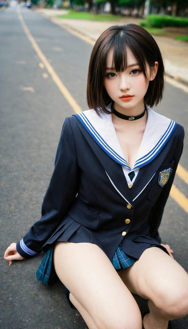 Tags: 21872187, SDXL
{"3": {"inputs": {"seed": 526673510488003, "steps": 64, "cfg": 7.72, "sampler_name": "dpmpp_2m", "scheduler": "karras", "denoise": 1.0, "model": ["27", 0], "positive": ["6", 0], "negative": ["7", 0], "latent_image": ["5", 0]}, "class_type": "KSampler"}, "4": {"inputs": {"ckpt_name": "helloworldxl.safetensors"}, "class_type": "CheckpointLoaderSimple"}, "5": {"inputs": {"width": 768, "height": 1344, "batch_size": 1}, "class_type": "EmptyLatentImage"}, "6": {"inputs": {"text": "21 year old girl, (seductive pose:1.00), (blush:1.06), (slim:1.07), (pale skin:1.10), (detailed face:1.10), (idol:1.08), (double eyelids:0.95), (beautiful eyes:1.08), (seductive facial expression:1.11), (eyelashes:0.95), (cute:1.05), (sexy lips:1.12), (temptress:1.12), (in a seductive pose:1.10), (large perky breasts:1.01), (cleavage:1.11), (thigh gap:1.08), (school uniform:1.14), choker, busy street, (natural looking skin:1.00), (skin fuzz:1.09), (soft lighting:1.00), (portra:1.00), (candid cinema:1.05), (RAW:1.01), (textured skin:1.03), (film:1.02)", "clip": ["27", 1]}, "class_type": "CLIPTextEncode"}, "7": {"inputs": {"text": "(low resolution:1.10), (worst quality:1.10), (watermark:1.09), (bad hands:1.09), (distorted:1.05), (open mouth:1.05)", "clip": ["27", 1]}, "class_type": "CLIPTextEncode"}, "8": {"inputs": {"samples": ["3", 0], "vae": ["4", 2]}, "class_type": "VAEDecode"}, "25": {"inputs": {"lora_name": "nudify_xl.safetensors", "strength_model": 0.11, "strength_clip": 0.08, "model": ["4", 0], "clip": ["4", 1]}, "class_type": "LoraLoader"}, "26": {"inputs": {"lora_name": "shirtlift_SDXL_v2.safetensors", "strength_model": 0.01, "strength_clip": 0.13, "model": ["25", 0], "clip": ["25", 1]}, "class_type": "LoraLoader"}, "27": {"inputs": {"lora_name": "PerfectEyesXL.safetensors", "strength_model": 0.07, "strength_clip": 0.04, "model": ["26", 0], "clip": ["26", 1]}, "class_type": "LoraLoader"}, "30": {"inputs": {"model_name": "4x_NMKD-Superscale-SP_178000_G.pth"}, "class_type": "UpscaleModelLoader"}, "31": {"inputs": {"upscale_model": ["30", 0], "image": ["8", 0]}, "class_type": "ImageUpscaleWithModel"}, "32": {"inputs": {"upscale_method": "lanczos", "scale_by": 0.5, "image": ["31", 0]}, "class_type": "ImageScaleBy"}, "33": {"inputs": {"pixels": ["32", 0], "vae": ["4", 2]}, "class_type": "VAEEncode"}, "34": {"inputs": {"seed": 526673510488003, "steps": 64, "cfg": 7.72, "sampler_name": "dpmpp_2m", "scheduler": "karras", "denoise": 0.3, "model": ["27", 0], "positive": ["6", 0], "negative": ["7", 0], "latent_image": ["33", 0]}, "class_type": "KSampler"}, "36": {"inputs": {"samples": ["34", 0], "vae": ["4", 2]}, "class_type": "VAEDecode"}, "39": {"inputs": {"filename_prefix": "comfyapi-1733708317489", "images": ["36", 0]}, "class_type": "SaveImage"}}