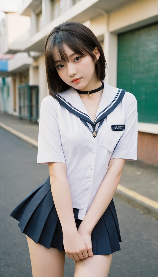 Tags: 21872187, SDXL
{"3": {"inputs": {"seed": 413483608965312, "steps": 64, "cfg": 6.08, "sampler_name": "dpmpp_2m", "scheduler": "karras", "denoise": 1.0, "model": ["27", 0], "positive": ["6", 0], "negative": ["7", 0], "latent_image": ["5", 0]}, "class_type": "KSampler"}, "4": {"inputs": {"ckpt_name": "helloworldxl.safetensors"}, "class_type": "CheckpointLoaderSimple"}, "5": {"inputs": {"width": 768, "height": 1344, "batch_size": 1}, "class_type": "EmptyLatentImage"}, "6": {"inputs": {"text": "18 year old girl, (cute:1.07), (beautiful eyes:1.13), (blush:0.96), (double eyelids:0.96), (idol:1.08), (temptress:1.13), (slim:1.09), (seductive facial expression:1.09), (sexy lips:1.00), (pale skin:0.96), (seductive pose:0.96), (eyelashes:1.10), (perky ass:0.97), (exposed ass:1.14), (looking back:1.12), (sexy ass:1.02), (thigh gap:1.02), (school uniform:1.14), choker, busy street, (natural looking skin:1.02), (textured skin:1.02), (candid cinema:1.09), (RAW:1.00), (skin fuzz:1.07), (detailed skin:1.09), (soft lighting:1.00), (portra:1.03), (film:1.06)", "clip": ["27", 1]}, "class_type": "CLIPTextEncode"}, "7": {"inputs": {"text": "(bad hands:1.06), (watermark:1.09), (distorted:1.14), (worst quality:1.14), (low resolution:1.13), (open mouth:1.12), (twisted:1.11)", "clip": ["27", 1]}, "class_type": "CLIPTextEncode"}, "8": {"inputs": {"samples": ["3", 0], "vae": ["4", 2]}, "class_type": "VAEDecode"}, "25": {"inputs": {"lora_name": "nudify_xl.safetensors", "strength_model": 0.2, "strength_clip": 0.2, "model": ["4", 0], "clip": ["4", 1]}, "class_type": "LoraLoader"}, "26": {"inputs": {"lora_name": "shirtlift_SDXL_v2.safetensors", "strength_model": 0.11, "strength_clip": 0.14, "model": ["25", 0], "clip": ["25", 1]}, "class_type": "LoraLoader"}, "27": {"inputs": {"lora_name": "PerfectEyesXL.safetensors", "strength_model": 0.11, "strength_clip": 0.11, "model": ["26", 0], "clip": ["26", 1]}, "class_type": "LoraLoader"}, "30": {"inputs": {"model_name": "4x_NMKD-Superscale-SP_178000_G.pth"}, "class_type": "UpscaleModelLoader"}, "31": {"inputs": {"upscale_model": ["30", 0], "image": ["8", 0]}, "class_type": "ImageUpscaleWithModel"}, "32": {"inputs": {"upscale_method": "lanczos", "scale_by": 0.5, "image": ["31", 0]}, "class_type": "ImageScaleBy"}, "33": {"inputs": {"pixels": ["32", 0], "vae": ["4", 2]}, "class_type": "VAEEncode"}, "34": {"inputs": {"seed": 413483608965312, "steps": 64, "cfg": 6.08, "sampler_name": "dpmpp_2m", "scheduler": "karras", "denoise": 0.3, "model": ["27", 0], "positive": ["6", 0], "negative": ["7", 0], "latent_image": ["33", 0]}, "class_type": "KSampler"}, "36": {"inputs": {"samples": ["34", 0], "vae": ["4", 2]}, "class_type": "VAEDecode"}, "39": {"inputs": {"filename_prefix": "comfyapi-1718149006257", "images": ["36", 0]}, "class_type": "SaveImage"}}